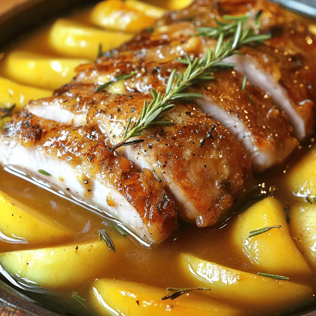 Für den Rosmarin-Röstaromen Schweinebraten brauchst du einige einfache Zutaten. Du benötigst 1,5 kg Schweinefilet. Frischer Rosmarin verleiht dem Gericht viel Aroma, also nimm zwei Zweige und hacke sie. Du brauchst auch vier gehackte Knoblauchzehen, zwei Esslöffel Olivenöl und Salz sowie schwarzen Pfeffer nach Geschmack. Für die Ahorn-Apfelsauce nimm drei Äpfel, am besten Granny Smith. Diese Äpfel sind knackig und sauer. Außerdem brauchst du 1/2 Tasse Ahornsirup, 1/2 Tasse Apfelsaft, einen Teelöffel Zimt und einen Teelöffel Vanilleextrakt. Diese Zutaten sorgen für den perfekten Geschmack.