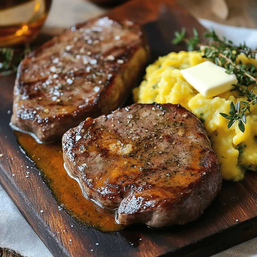 Um die Gaelic Irish Steaks mit Whiskey-Creme zuzubereiten, benötigst du einige einfache Zutaten. Du brauchst zwei Rindersteaks, Salz, Pfeffer, Olivenöl, Zwiebel, Knoblauch, Sahne, irischen Whiskey und etwas Senf. Für das Colcannon nimm Kartoffeln, Grünkohl, Butter und Milch. Diese Zutaten machen dein Gericht besonders lecker.