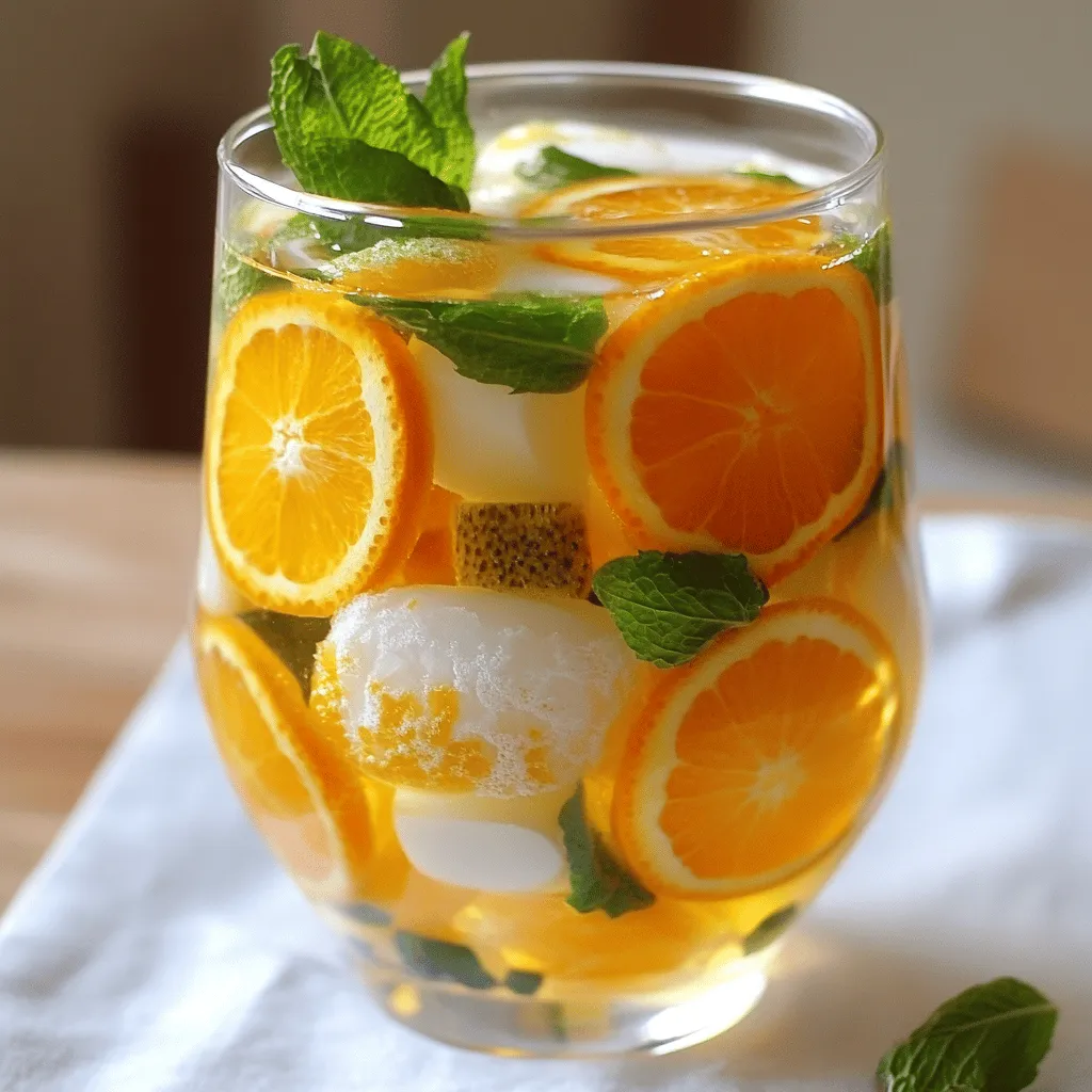Um einen einfachen Orange-Zimt Eistee zuzubereiten, brauchst du einige frische Zutaten. Die wichtigsten sind vier Teebeutel Schwarztee, ein Liter Wasser, eine Orange, zwei Zimtstangen, Honig und Eiswürfel. Frische Minze ist auch toll für die Garnitur.