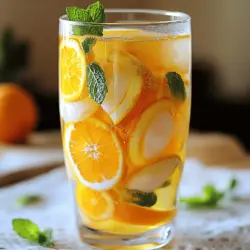 Um einen einfachen Orange-Zimt Eistee zuzubereiten, brauchst du einige frische Zutaten. Die wichtigsten sind vier Teebeutel Schwarztee, ein Liter Wasser, eine Orange, zwei Zimtstangen, Honig und Eiswürfel. Frische Minze ist auch toll für die Garnitur.