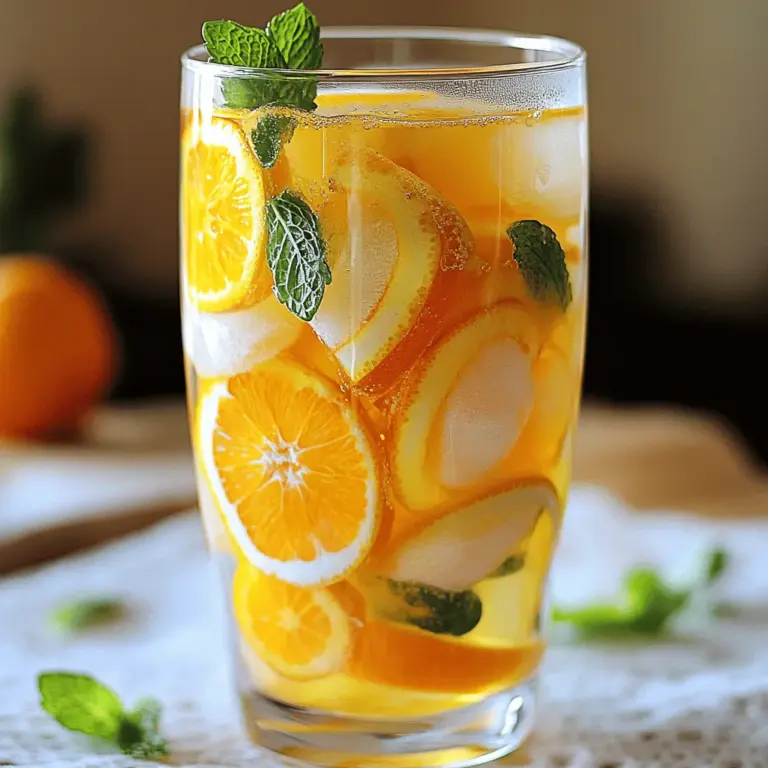 Um einen einfachen Orange-Zimt Eistee zuzubereiten, brauchst du einige frische Zutaten. Die wichtigsten sind vier Teebeutel Schwarztee, ein Liter Wasser, eine Orange, zwei Zimtstangen, Honig und Eiswürfel. Frische Minze ist auch toll für die Garnitur.