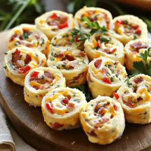 Bacon Cheddar Ranch Pinwheels sind leckere, gefüllte Tortillas. Man kombiniert sie mit Frischkäse, Bacon und Cheddar. Diese Snacks sind einfach zu machen und schmecken großartig. Ihr Geschmack ist eine perfekte Mischung aus salzig und cremig.