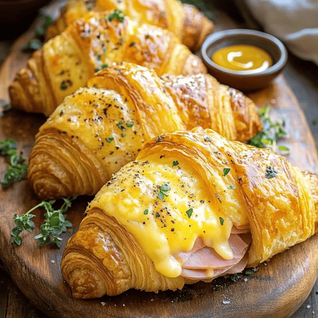 Um leckere gebackene Schinken-Käse-Croissants zu machen, brauchen wir einige einfache Zutaten. Hier sind die Hauptzutaten, die du benötigst:
