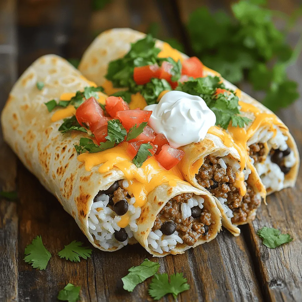 Für einen leckeren Taco Bell Beefy Melt Burrito brauchst du folgende Zutaten: