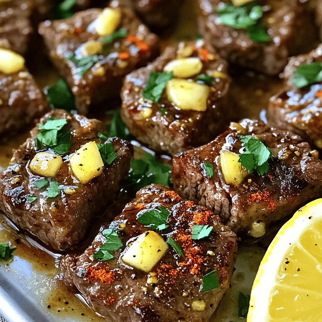 Für die Cajun Knoblauchbutter Steakbissen brauchst du folgende Hauptzutaten:
