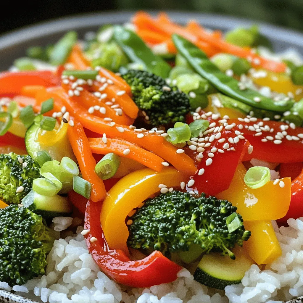 Um eine schnelle Gemüsepfanne zuzubereiten, benötigen Sie: - 2 Esslöffel Olivenöl - 1 Paprika (rot oder gelb), in Streifen geschnitten - 1 Tasse Brokkoli-Röschen - 1 Karotte, in Julienne geschnitten - 1 Tasse Zuckerschoten - 1 kleine Zucchini, in Scheiben geschnitten - 2 Frühlingszwiebeln, gehackt - 3 Knoblauchzehen, fein gehackt - 1 Esslöffel frischer Ingwer, gerieben - 2 Esslöffel Sojasauce (oder Tamari für glutenfreie Option) - 1 Esslöffel Sesamöl - Salz und Pfeffer nach Geschmack - Sesamkörner (zur Garnitur) - Gekochter Reis oder Quinoa (zum Servieren) Frisches Gemüse schmeckt meist besser und hat mehr Nährstoffe. Es hat auch eine knackigere Textur. Gefrorenes Gemüse ist jedoch praktisch. Es ist oft bereits gewaschen und geschnitten. So sparen Sie Zeit bei der Vorbereitung. Wenn Sie gefrorenes Gemüse verwenden, lassen Sie es vorher auftauen. Das sorgt für eine gleichmäßige Garzeit. Sie können die Zutaten nach Ihrem Geschmack anpassen. Wenn Sie keine Zuckerschoten mögen, nehmen Sie Erbsen oder Paprika. Fügen Sie auch Pilze oder Spinat hinzu. Für mehr Protein können Sie Tofu oder Hähnchen hinzufügen. Probieren Sie verschiedene Saucen aus, wie Teriyaki oder Chili-Sauce, um neue Geschmäcker zu entdecken. Seien Sie kreativ und machen Sie die Gemüsepfanne zu Ihrem eigenen Gericht. Für das vollständige Rezept, schauen Sie sich bitte den Abschnitt "Full Recipe" an. Bevor wir anfangen, müssen wir die Zutaten vorbereiten. Waschen Sie das Gemüse gründlich. Schneiden Sie die Paprika in Streifen und die Karotte in dünne Julienne-Streifen. Teilen Sie den Brokkoli in kleine Röschen. Zucchini sollte in Scheiben geschnitten werden. Hacken Sie die Frühlingszwiebeln, den Knoblauch und den Ingwer fein. Diese Schritte machen das Kochen schnell und einfach. Nehmen Sie eine große, antihaftbeschichtete Pfanne oder einen Wok. Gießen Sie zwei Esslöffel Olivenöl hinein. Stellen Sie die Pfanne auf mittlere Hitze. Warten Sie, bis das Öl heiß ist. Um sicherzugehen, dass es bereit ist, fügen Sie ein Stück Knoblauch hinzu. Wenn es brutzelt, ist das Öl perfekt. Jetzt kommt der spaßige Teil! Fügen Sie den gehackten Knoblauch und den geriebenen Ingwer hinzu. Lassen Sie beides etwa 30 Sekunden anbraten. Jetzt ist es Zeit für das Gemüse. Geben Sie die Paprika, den Brokkoli, die Karotte und die Zucchini in die Pfanne. Braten Sie das Gemüse 3 bis 4 Minuten lang an. Es sollte leicht weich, aber noch knackig sein. Fügen Sie die Zuckerschoten hinzu und braten Sie alles für weitere 2 Minuten. Zum Schluss mit Sojasauce und Sesamöl würzen. Schwenken Sie die Mischung gut durch. So entsteht ein tolles Aroma. Servieren Sie die Gemüsepfanne sofort mit Reis oder Quinoa. Genießen Sie Ihr leckeres Gericht! Um die perfekte Konsistenz zu erreichen, achte auf die Garzeit. Du möchtest das Gemüse weich, aber noch knackig haben. Überkoche es nicht! Brate das Gemüse in kleinen Portionen an. So bleibt die Hitze konstant und das Gemüse gart gleichmäßig. Außerdem sorgt das für schöne Farben. Kräuter und Gewürze bringen dein Gericht auf die nächste Stufe. Probiere frischen Koriander oder Basilikum. Diese Kräuter fügen viel Geschmack hinzu. Auch etwas Chili gibt einen tollen Kick. Experimentiere mit deinen Lieblingsgewürzen. Ein wenig Kreuzkümmel oder Paprika kann das Gericht wunderbar abrunden. Für eine schnelle Zubereitung sind einige Hilfsmittel nützlich. Ein Wok oder eine große Pfanne sind ideal. Sie sorgen für eine gleichmäßige Hitzeverteilung. Ein scharfes Messer hilft dir beim Schneiden des Gemüses. Verwende auch eine Küchenzange, um das Gemüse beim Braten zu wenden. Das macht das Kochen einfacher und macht mehr Spaß! Diese Tipps und Tricks helfen dir, die Schnelle Gemüsepfanne noch besser zuzubereiten. Du wirst erstaunt sein, wie viel Geschmack du mit kleinen Änderungen hinzufügen kannst. Schau dir auch das [Full Recipe] an, um alle Details zu sehen! {{image_4}} Möchten Sie Ihrer Gemüsepfanne mehr Protein hinzufügen? Es gibt viele einfache Optionen. Hier sind einige meine Favoriten: - Tofu: Pressen und würfeln Sie Tofu. Braten Sie ihn goldbraun an, bevor Sie das Gemüse hinzufügen. - Tempeh: In Scheiben schneiden und in der Pfanne anbraten. Er hat einen nussigen Geschmack. - Hühnchen: Klein geschnittenes, mageres Hühnchenbrustfilet passt gut dazu. Braten Sie es zuerst an. - Garnelen: Sie sind schnell zubereitet. Fügen Sie sie kurz vor dem Ende der Garzeit hinzu. Die Gewürze machen den Unterschied. Je nach Lust und Laune können Sie variieren. Hier sind einige Ideen: - Chili-Flocken: Für eine scharfe Note einfach hinzufügen. - Kreuzkümmel: Geben Sie einen Teelöffel für einen warmen, erdigen Geschmack. - Koriander: Frisch oder als Gewürz, es bringt Frische. - Zitronensaft: Ein Spritzer am Ende gibt einen tollen Kick. Möchten Sie sicherstellen, dass Ihre Gemüsepfanne vegan und glutenfrei ist? Hier sind einige Tipps: - Sojasauce: Verwenden Sie Tamari anstelle von Sojasauce. Es ist glutenfrei. - Olivenöl: Das ist vegan und gesund. Ideal zum Braten. - Gemüsebrühe: Anstelle von Öl können Sie Brühe verwenden, um das Gemüse zu garen. - Nüsse: Walnüsse oder Mandeln bieten eine tolle, knusprige Textur und sind vegan. Diese Variationen machen die schnelle Gemüsepfanne zu einem Gericht, das Sie immer wieder neu entdecken können. Für das vollständige Rezept schauen Sie sich die Anleitung an. Die Gemüsepfanne bleibt frisch, wenn Sie sie richtig lagern. Lassen Sie die Reste zuerst abkühlen. Füllen Sie dann die Reste in einen luftdichten Behälter. So bleibt das Gemüse knackig und lecker. Im Kühlschrank hält sich die Pfanne bis zu drei Tage. Beim Aufwärmen der Reste gibt es einige einfache Tipps. Sie können die Gemüsepfanne in der Mikrowelle oder in einer Pfanne aufwärmen. In der Mikrowelle dauert es etwa 2–3 Minuten. Rühren Sie zwischendurch um, damit alles gleichmäßig warm wird. In der Pfanne sollten Sie etwas Öl hinzufügen, damit das Gemüse nicht austrocknet. Erwärmen Sie es bei mittlerer Hitze und rühren Sie häufig um. Das Einfrieren ist eine gute Option, wenn Sie Reste länger aufbewahren möchten. Lassen Sie die Gemüsepfanne zuerst vollständig abkühlen. Füllen Sie die Pfanne dann in einen gefrierfesten Behälter. Sie können auch Portionsgrößen in Gefrierbeutel füllen. So haben Sie schnell eine gesunde Mahlzeit bereit. Im Gefrierfach hält sich die Gemüsepfanne bis zu drei Monate. Wenn Sie sie aufwärmen möchten, nehmen Sie sie einfach über Nacht aus dem Gefrierfach. Erwärmen Sie sie dann in der Mikrowelle oder auf dem Herd. Für die besten Ergebnisse, verwenden Sie die Tipps für das Aufwärmen der Reste. Die Zubereitung einer schnellen Gemüsepfanne dauert nur etwa 20 Minuten. Davon sind 10 Minuten für die Vorbereitung nötig. Die restlichen 10 Minuten sind für das Kochen. Es ist schnell und perfekt für ein schnelles Abendessen. Ja, gefrorenes Gemüse kann sehr gut verwendet werden. Es spart Zeit und ist oft frisch gefroren. Achte darauf, das Gemüse vorher aufzutauen oder direkt in die heiße Pfanne zu geben. Es kann eine etwas andere Textur haben, bleibt aber schmackhaft. Zu einer Gemüsepfanne passen verschiedene Beilagen. Gekochter Reis oder Quinoa sind sehr beliebt. Auch Nudeln oder ein frischer Salat sind gute Optionen. Experimentiere mit verschiedenen Beilagen, um deinen perfekten Geschmack zu finden. In diesem Blogpost habe ich die wichtigsten Zutaten für eine Gemüsepfanne vorgestellt. Ich habe frische und gefrorene Optionen geprüft und verschiedene Geschmäcker berücksichtigt. Durch die Schritt-für-Schritt-Anleitung hast du gelernt, wie man das Gemüse perfekt anbrät. Auch Tipps für die richtige Konsistenz und kreative Variationen wurden behandelt. Zudem gab ich praktische Lagerungshinweise. Für leckere Gerichte ist es wichtig, die richtigen Zutaten und Techniken zu nutzen. Viel Spaß beim Kochen und Ausprobieren!