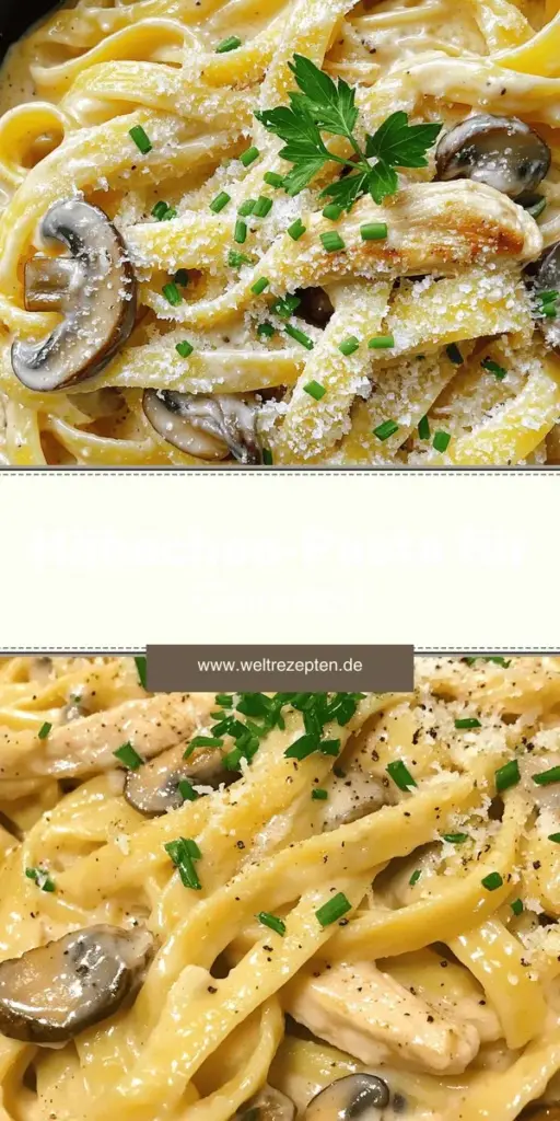 Entdecken Sie die köstliche Chicken and Mushroom Pasta in Silky Sauce, die in nur 35 Minuten zubereitet ist! Mit saftigem Hähnchen, zarten Champignons und einer cremigen Sauce wird dieses Gericht zum neuen Favoriten in Ihrer Küche. Perfekt für ein schnelles Abendessen oder besondere Anlässe. Lassen Sie sich von den einfachen Schritten und wertvollen Tipps inspirieren und probieren Sie es selbst aus! Klicken Sie jetzt und erfahren Sie mehr!