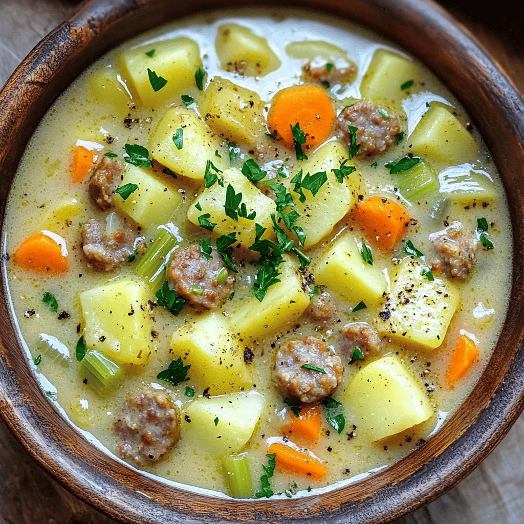 - 500 g Kartoffeln - 300 g Bratwurst - 1 Zwiebel - 2 Karotten - 2 Stangen Sellerie