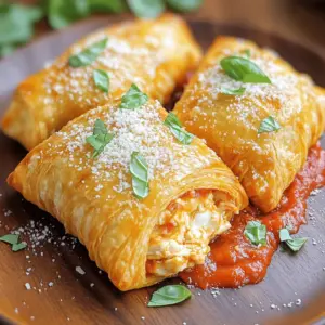 Um köstliche Chicken Parmesan Pillows zuzubereiten, brauchst du einige frische und leckere Zutaten. Du benötigst zwei Hähnchenbrustfilets, die du gekocht und fein gehackt hast. Ricotta-Käse macht die Füllung cremig. Du brauchst auch Mozzarella und Parmesan, um den Käseschmelz zu genießen. Ein Ei verbindet alles gut. Italienische Gewürze wie Basilikum und Oregano bringen den Geschmack. Vergiss nicht, Blätterteig für die Hülle und Tomatensauce für die Beilage zu besorgen.