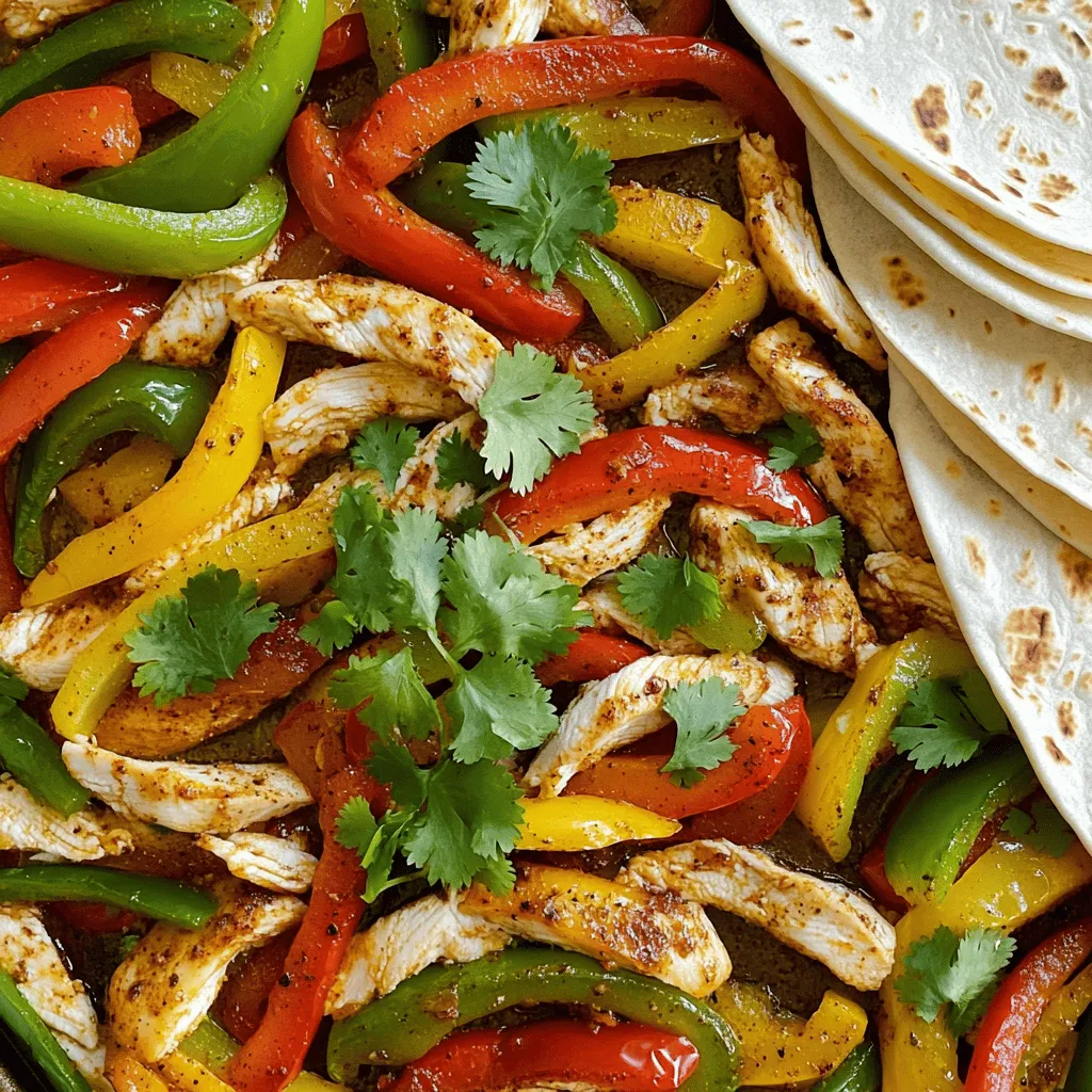 - 450 g Hühnerbrust, in dünne Streifen geschnitten - 1 rote Paprika, in Streifen geschnitten - 1 gelbe Paprika, in Streifen geschnitten - 1 grüne Paprika, in Streifen geschnitten - 1 große Zwiebel, in Ringe geschnitten Die Hauptzutaten machen das Gericht bunt und lecker. Hühnerbrust gibt Protein, während Paprika und Zwiebel süß und knackig sind. - 3 Esslöffel Olivenöl - 2 Teelöffel Chilipulver - 1 Teelöffel Kreuzkümmel - 1 Teelöffel Paprika - 1 Teelöffel Knoblauchpulver - 1 Teelöffel Zwiebelpulver - Salz und Pfeffer nach Geschmack Diese Gewürze bringen viel Geschmack. Olivenöl hilft, alles gut zu vermischen. - Mehl- oder Maistortillas zum Servieren - Frischer Koriander, gehackt (zum Garnieren) - Frischer Saft von 1 Limette Tortillas sind wichtig, um die Fajitas zu genießen. Koriander und Limettensaft fügen Frische hinzu. - Portionen und Anpassungen: Das Rezept reicht für etwa 4 Portionen. Wenn Sie mehr Gäste haben, verdoppeln Sie einfach die Mengen. - Austauschbare Zutaten: Sie können das Huhn durch Tofu oder Rindfleisch ersetzen. Das Gemüse kann auch variieren. - Qualitätsmerkmale der Zutaten: Wählen Sie frisches Gemüse. Das macht einen großen Unterschied im Geschmack. - Tipps zur Vorbereitung der Zutaten: Schneiden Sie das Gemüse gleichmäßig. So garen sie gleichmäßig. Marinieren Sie das Huhn und das Gemüse für mehr Geschmack. Für mehr Details und eine vollständige Anleitung schauen Sie sich das [Full Recipe] an. Heizen Sie den Ofen auf 200°C (400°F) vor. Bereiten Sie ein großes Backblech vor. Schneiden Sie die Hühnerbrust in dünne Streifen. Nehmen Sie 1 rote, 1 gelbe und 1 grüne Paprika. Schneiden Sie diese ebenfalls in Streifen. Für die Zwiebel verwenden Sie eine große Zwiebel. Schneiden Sie sie in Ringe. Achten Sie darauf, alles gleichmäßig zu schneiden, damit es gleichmäßig gart. In einer kleinen Schüssel mischen Sie 3 Esslöffel Olivenöl mit 2 Teelöffeln Chilipulver. Fügen Sie 1 Teelöffel Kreuzkümmel, Paprika, Knoblauchpulver und Zwiebelpulver hinzu. Schmecken Sie die Mischung mit Salz und Pfeffer ab. Gießen Sie die Marinade über das Huhn und das Gemüse. Mischen Sie alles gut, damit sich die Aromen verbinden. So wird jedes Stück Huhn und Gemüse gut gewürzt. Legen Sie das Blech auf die mittlere Schiene des Ofens. Backen Sie es für etwa 25-30 Minuten. Überprüfen Sie das Huhn nach 15 Minuten. Wenden Sie die Mischung, damit alles gleichmäßig gart. Das Huhn sollte durchgegart sein und das Gemüse zart. Nach dem Backen träufeln Sie frischen Limettensaft darüber. Garnieren Sie das Gericht mit frischem Koriander. Servieren Sie es heiß in warmen Tortillas für ein echtes Fiesta-Erlebnis. Um die besten Blechpfannen-Fajitas zu machen, gibt es ein paar häufige Fehler, die man vermeiden sollte. Viele Leute schneiden das Gemüse zu grob. Achte darauf, die Paprika und Zwiebel in dünne Streifen zu schneiden. So garen sie gleichmäßig. Ein weiterer Fehler ist, die Fajitas nicht genug zu würzen. Verwende die richtige Menge an Gewürzen. Die Mischung aus Chilipulver, Kreuzkümmel, und Paprika bringt den Geschmack hervor. Die Vorbereitungszeit kann oft zu lang erscheinen. Um dies zu optimieren, schneide das Gemüse und das Huhn im Voraus. Du kannst alles in einem luftdichten Behälter im Kühlschrank aufbewahren. So sparst du Zeit am Kochabend. Gleichzeitig kannst du andere Beilagen kochen, wie Reis oder Bohnen. Sie passen gut zu deinen Fajitas und machen das Essen umfangreicher. Das Anrichten der Fajitas kann sehr ansprechend sein. Lege die warmen Tortillas auf einen großen Teller. Fülle sie dann mit der Mischung aus Huhn und Gemüse. Du kannst frischen Koriander und Limettensaft darüber geben. Serviere die Fajitas mit verschiedenen Toppings. So hat jeder Gast die Wahl. Für große Gruppen sind Fajitas perfekt. Bereite zwei Bleche gleichzeitig vor, um alle zufriedenzustellen. Ein Blech für die Fajitas und eins für die Beilagen ist eine gute Idee. {{image_4}} Für eine leckere vegetarische Version der Blechpfannen-Fajitas, probiere Tofu oder Seitan. Beide Optionen nehmen die Marinade gut auf und bieten eine tolle Textur. Schneide den Tofu in Würfel und brate ihn leicht an, bevor du ihn mit dem Gemüse mischst. Alternativ kannst du Seitan verwenden, der herzhaft und proteinreich ist. Du kannst auch mit verschiedenen Gemüsesorten experimentieren. Zucchini, Auberginen und Champignons sind großartige Ergänzungen. Sie bringen neue Aromen und machen das Gericht noch bunter und schmackhafter. Um den Fajitas einen neuen Twist zu geben, versuche, mit Früchten zu experimentieren. Ananas oder Mango bringen eine süße Note. Diese Früchte passen gut zu den würzigen Aromen und sorgen für ein tolles Geschmackserlebnis. Außerdem kannst du verschiedene Gewürzkombinationen ausprobieren. Füge etwas Chipotle-Pulver hinzu, um mehr Schärfe zu bekommen. Auch Curry-Pulver kann eine interessante Note geben und das Gericht spannend machen. Für glutenfreie Fajitas, verwende Maistortillas. Diese sind leicht und geschmackvoll. Achte darauf, dass die Gewürze und Marinaden auch glutenfrei sind. Wenn du laktosefrei essen musst, lass Käse und saure Sahne weg oder nutze pflanzliche Alternativen. Kokosjoghurt kann eine tolle, cremige Option sein. So kannst du die Fajitas genießen, ohne auf Geschmack zu verzichten. Für die Full Recipe schau in den Rezeptabschnitt! Um die Reste der Blechpfannen-Fajitas gut zu lagern, nutzen Sie luftdichte Behälter. Diese Behälter halten die Fajitas frisch. Stellen Sie sicher, dass die Reste gut abgekühlt sind, bevor Sie sie einlagern. So vermeiden Sie Kondensation und Schimmel. - Bewahren Sie die Reste im Kühlschrank auf. - Lagern Sie sie nicht länger als drei bis vier Tage. Wenn Sie die Reste aufwärmen, gibt es einige einfache Methoden. Ich empfehle, die Fajitas in einer Pfanne zu erhitzen. So bleibt das Huhn saftig und das Gemüse knusprig. Sie können auch die Mikrowelle verwenden, aber achten Sie darauf, die Fajitas gleichmäßig zu erwärmen. - Fügen Sie einen kleinen Spritzer Wasser hinzu, wenn Sie die Mikrowelle nutzen. - Decken Sie die Fajitas ab, um die Feuchtigkeit zu halten. Die Haltbarkeit der Reste hängt von der Lagerung ab. In der Regel sind die Blechpfannen-Fajitas drei bis vier Tage im Kühlschrank haltbar. Achten Sie auf Anzeichen von Verderb, wie unangenehmen Geruch oder Schimmel. Wenn Sie Zweifel haben, werfen Sie die Reste weg. Die Zubereitung dauert etwa 10 Minuten. Das Kochen im Ofen benötigt 25-30 Minuten. Die Gesamtzeit von 40 Minuten macht diese Fajitas schnell und einfach. Zu Fajitas passen viele Beilagen. Hier sind einige Vorschläge: - Guacamole - Saure Sahne - Salsa - Geriebener Käse - Reis oder Bohnen - Frisch gehackte Kräuter Diese Beilagen bringen mehr Geschmack und Textur in dein Gericht. Ja, du kannst Fajitas im Voraus zubereiten. Bereite das Gemüse und das Huhn vor. Lagere alles in einem luftdichten Behälter im Kühlschrank. Du kannst sie bis zu zwei Tage im Voraus machen. Ja, das Rezept ist sehr anpassbar. Du kannst verschiedene Gemüsesorten verwenden, wie Zucchini oder Pilze. Auch die Gewürze sind anpassbar. Probiere verschiedene Kombinationen aus, um deinen eigenen Geschmack zu finden. Um deine Fajitas schärfer zu machen, füge mehr Chilipulver hinzu. Du kannst auch frische Jalapeños oder Cayennepfeffer verwenden. Experimentiere mit verschiedenen scharfen Saucen, um das perfekte Maß an Schärfe zu finden. Zusammenfassend haben wir die wichtigsten Schritte zur Zubereitung von köstlichen Blechpfannen-Fajitas durchleuchtet. Von den frischen Zutaten über die Zubereitung bis zu nützlichen Tipps und Variationen war vieles dabei. Fajitas sind nicht nur lecker, sondern auch anpassbar für jeden Geschmack. Probier verschiedene Gemüse und Gewürze aus, um dein perfektes Gericht zu finden. Denke auch an die richtige Lagerung und Wiedererwärmung. So bleiben deine Reste frisch und schmackhaft. Jetzt kannst du Fajitas wie ein Profi zubereiten!