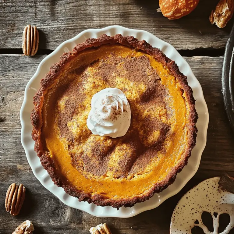 Für diesen leckeren Kürbis Delight Dump Cake brauchen Sie folgende Hauptzutaten: - 1 Dose (425 g) Kürbispüree - 1 Dose (355 ml) Kondensmilch - 3 große Eier - 1 Tasse Zucker (weißer Kristallzucker) - 1 Teelöffel Vanilleextrakt - 1 Teelöffel gemahlener Zimt - 1/2 Teelöffel gemahlene Muskatnuss - 1/2 Teelöffel gemahlener Ingwer - 1/4 Teelöffel Salz - 1 Packung (432 g) gelbe Kuchenmischung - 1/2 Tasse ungesalzene Butter, geschmolzen - 1 Tasse gehackte Pekannüsse oder Walnüsse (optional) - Schlagsahne, zum Servieren (optional) Diese Zutaten geben dem Kuchen seinen tollen Geschmack. Das Kürbispüree bringt eine schöne Süße und Textur. Die Gewürze machen ihn warm und einladend. Die gehackten Nüsse sind optional, aber sie geben einen tollen Crunch. Wenn Sie Nüsse mögen, fügen Sie sie hinzu. Schlagsahne macht das Dessert noch besser. Sie können auch Vanilleeis verwenden, wenn Sie es süßer mögen. Achten Sie darauf, frisches Kürbispüree zu verwenden. Wenn Sie Zeit haben, machen Sie Ihr eigenes aus gekochtem Kürbis. Wählen Sie eine gute Qualität bei der Kondensmilch für den besten Geschmack. Für die Kuchenmischung können Sie Marken verwenden, die Sie mögen. Je besser die Zutaten, desto besser das Ergebnis. Wenn Sie die besten Zutaten wählen, wird Ihr Kürbis Delight Dump Cake zum Hit! Zuerst heizen Sie Ihren Ofen auf 175 °C (350 °F) vor. Dies ist wichtig, damit der Kuchen gleichmäßig backt. Fetten Sie eine 23x33 cm (9x13 Zoll) Auflaufform mit Butter oder Backspray ein. Das hilft, dass der Kuchen nicht kleben bleibt. In einer großen Schüssel mischen Sie das Kürbispüree, die Kondensmilch, die Eier, den Zucker, den Vanilleextrakt, den Zimt, die Muskatnuss, den Ingwer und das Salz. Rühren Sie alles gut um, bis die Masse glatt ist. Ein Schneebesen ist hier sehr nützlich. Diese Mischung ist die Basis für unseren leckeren Kuchen. Gießen Sie die Kürbismischung in die vorbereitete Backform. Verteilen Sie sie gleichmäßig über den Boden. Bestäuben Sie dann die Mischung mit der trockenen gelben Kuchenmischung. Wichtig: Rühren Sie nicht um! Träufeln Sie die geschmolzene Butter gleichmäßig darüber. Wenn Sie Nüsse verwenden, streuen Sie diese jetzt darüber. Dann kommt die Auflaufform in den Ofen. Backen Sie den Kuchen 50-60 Minuten lang. Die Oberfläche sollte goldbraun sein und ein Zahnstocher sollte sauber herauskommen. Lassen Sie den Kuchen 10-15 Minuten abkühlen, bevor Sie ihn servieren. Um die beste Textur für Ihren Kürbis Pie Dump Cake zu erreichen, ist die Mischung entscheidend. Mischen Sie die Kürbismischung gut, bis sie glatt ist. Klumpen können die Konsistenz beeinträchtigen. Gießen Sie dann die Mischung gleichmäßig in die Backform. Die gleichmäßige Verteilung hilft beim Backen. Der Kuchen braucht auch die richtige Hitze. Stellen Sie sicher, dass Ihr Ofen gut vorgeheizt ist. Eine falsche Temperatur kann dazu führen, dass der Kuchen matschig oder trocken wird. Ein häufiger Fehler ist, die Zutaten nicht richtig zu messen. Zu viel oder zu wenig kann das Ergebnis ruinieren. Ein weiterer Fehler ist das Rühren der Kuchenmischung in die Kürbismischung. Lassen Sie die trockene Mischung einfach obenauf. So bleibt der Kuchen locker und luftig. Achten Sie auch darauf, die Backzeit genau zu befolgen. Wenn Sie den Kuchen zu früh herausnehmen, ist er innen nicht durch. Verwenden Sie einen Zahnstocher, um dies zu prüfen. Für den besten Genuss serviere ich den Kuchen warm. Ein Klecks Schlagsahne macht es noch besser. Eine Kugel Vanilleeis passt auch hervorragend dazu. Wenn Sie etwas mehr Geschmack wollen, streuen Sie Zimt oder Pekannüsse darüber. Diese kleinen Extras machen einen großen Unterschied. Wenn Sie Gäste haben, ist die Präsentation wichtig. Schneiden Sie den Kuchen in gleichmäßige Stücke und arrangieren Sie sie schön auf einem Teller. So wird Ihr Kürbis Pie Dump Cake zu einem echten Highlight! {{image_4}} Wenn Sie eine glutenfreie Diät haben, gibt es gute Optionen. Sie können die gelbe Kuchenmischung durch eine glutenfreie Mischung ersetzen. Viele Marken bieten diese an. Achten Sie darauf, dass alle anderen Zutaten auch glutenfrei sind. So können Sie den vollen Geschmack genießen, ohne die Gesundheit zu gefährden. Möchten Sie mehr Geschmack? Experimentieren Sie mit verschiedenen Gewürzen. Fügen Sie einen Teelöffel Muskatnuss oder etwas Nelkenpulver hinzu. Das gibt dem Kuchen eine besondere Note. Auch das Hinzufügen von Schokoladenstückchen kann eine süße Überraschung bringen. Seien Sie kreativ und finden Sie Ihre Lieblingskombination! Falls Sie oder Ihre Gäste Nussallergien haben, lassen Sie die Nüsse einfach weg. Der Kuchen schmeckt auch ohne sie sehr gut. Wenn Sie eine knusprige Textur möchten, können Sie glutenfreie Haferflocken verwenden. Diese geben dem Kuchen eine tolle Struktur und sind sicher für Nussallergiker. Um die beste Frische zu bewahren, lagern Sie Ihren Kürbis Pie Dump Cake in einem luftdichten Behälter. Stellen Sie ihn in den Kühlschrank. So bleibt er etwa 3-4 Tage frisch. Achten Sie darauf, dass der Kuchen gut abgekühlt ist, bevor Sie ihn abdecken. Für das Aufwärmen nehmen Sie ein Stück Kuchen. Legen Sie es auf einen Teller und decken Sie es mit einem feuchten Papiertuch ab. Mikrowelle es für 15-20 Sekunden. So bleibt der Kuchen saftig und warm. Alternativ können Sie auch den Ofen verwenden. Heizen Sie ihn auf 175 °C vor und legen Sie den Kuchen für 10-15 Minuten hinein. Wenn Sie den Kuchen länger aufbewahren möchten, können Sie ihn einfrieren. Wickeln Sie ihn gut in Frischhaltefolie und dann in Alufolie ein. So bleibt er bis zu 3 Monate haltbar. Um ihn zu essen, tauen Sie ihn im Kühlschrank auf. Danach können Sie ihn wie gewohnt aufwärmen. Um den Kürbis Delight Dump Cake vegan zu machen, ersetzen Sie die Eier durch pflanzliche Alternativen. Zum Beispiel kann jeder Ei durch 1/4 Tasse Apfelmus oder 1 Esslöffel Leinsamen ersetzt werden. Mischen Sie einen Esslöffel gemahlenen Leinsamen mit drei Esslöffeln Wasser. Lassen Sie es fünf Minuten ruhen, bevor Sie es verwenden. Statt Kondensmilch können Sie Kokosmilch oder eine andere pflanzliche Milch verwenden. Diese Anpassungen sorgen für einen leckeren veganen Kuchen. Ja, Sie können eine andere Kuchenmischung verwenden. Versuchen Sie Schokoladen- oder Gewürzkuchenmischungen, um neue Geschmackskombinationen zu schaffen. Achten Sie darauf, eine Mischung zu wählen, die gut mit dem Kürbis harmoniert. Jede Mischung bringt ihren eigenen Charakter ein, und das kann dem Kuchen eine besondere Note verleihen. Servieren Sie den Kuchen warm oder bei Raumtemperatur. Ein Klecks Schlagsahne oder eine Kugel Vanilleeis macht ihn noch besser. Für einen besonderen Touch können Sie eine Prise Zimt oder gehackte Nüsse darauf streuen. Diese kleinen Extras heben den Geschmack und das Aussehen des Kuchens hervor. Der Kürbis Delight Dump Cake ist einfach zuzubereiten und macht viel Freude. Wir haben die Hauptzutaten besprochen, die du brauchst, und auch einige tolle Tipps gegeben. Die Schritt-für-Schritt-Anleitung hilft dir, dass der Kuchen gut gelingt. Außerdem kannst du viele Variationen nutzen, um ihn noch interessanter zu machen. Denke an die Lagerung, damit der Kuchen frisch bleibt. Mit diesen Tipps wirst du zum Meister der Dump Cakes! Lass dich inspirieren und probiere es selbst aus!