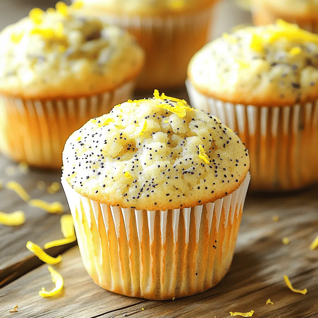 Für die perfekten Zitronen-Mohn-Muffins brauchst du einige einfache Zutaten. Hier ist die Liste: - 1 ½ Tassen Allzweckmehl - ½ Tasse Kristallzucker - 2 Teelöffel Backpulver - ½ Teelöffel Natron - ½ Teelöffel Salz - 2 Esslöffel Mohnsamen - 1 großes Ei - ½ Tasse griechischer Joghurt - ¼ Tasse Pflanzenöl - 1 Esslöffel Zitronenschale (gerieben) - 3 Esslöffel frischer Zitronensaft - ¼ Teelöffel Vanilleextrakt Diese Zutaten sind leicht zu finden. Sie sorgen für einen frischen, zarten Geschmack. Achte darauf, die Zitronen frisch zu pressen. Das gibt den Muffins einen besonderen Kick. Um deine Muffins noch schöner zu machen, kannst du sie garnieren. Du brauchst: - Zusätzliche Zitronenschale - Mohnsamen Diese Garnierungen geben deinen Muffins nicht nur das gewisse Extra, sondern machen sie auch optisch ansprechend. Ein bisschen mehr Farbe auf dem Muffin macht immer einen guten Eindruck. Hier sind einige Tipps, um die besten Muffins zu backen: - Mische die trockenen und feuchten Zutaten separat. So bleibt der Teig gleichmäßig. - Rühre den Teig nur kurz. Kleine Klumpen sind okay. - Fülle die Förmchen nur bis zu drei Vierteln. So können die Muffins gut aufgehen. Wenn du diese Tipps befolgst, wirst du tolle Muffins backen. Ich empfehle dir, das [Full Recipe] zu nutzen. So wird es noch einfacher! Bevor wir mit dem Backen beginnen, ist eine gute Vorbereitung wichtig. Heize deinen Ofen auf 175°C (350°F) vor. Das sorgt dafür, dass die Muffins gleichmäßig backen. Nimm dein Muffinblech und lege es mit Papierförmchen aus oder fette es leicht ein. Dies hilft, die Muffins nach dem Backen einfach herauszunehmen. Jetzt beginnt der Spaß! In einer mittelgroßen Schüssel mische die trockenen Zutaten: 1 ½ Tassen Allzweckmehl, ½ Tasse Kristallzucker, 2 Teelöffel Backpulver, ½ Teelöffel Natron, ½ Teelöffel Salz und 2 Esslöffel Mohnsamen. Rühre sie mit einem Schneebesen gut durch. In einer großen Schüssel schlägst du dann ein großes Ei, ½ Tasse griechischen Joghurt, ¼ Tasse Pflanzenöl, 1 Esslöffel geriebene Zitronenschale, 3 Esslöffel frischen Zitronensaft und ¼ Teelöffel Vanilleextrakt zusammen. Rühre alles, bis die Mischung glatt ist. Jetzt füge die trockenen Zutaten nach und nach zur feuchten Mischung hinzu. Rühre vorsichtig, bis alles gut vermischt ist. Kleine Klumpen sind okay. Löffle den Teig in die Muffinförmchen, bis sie etwa zu drei Vierteln gefüllt sind. Backe die Muffins für 18-20 Minuten. Sie sind fertig, wenn ein Zahnstocher sauber herauskommt und die Oberseiten leicht goldbraun sind. Nimm die Muffins aus dem Ofen und lasse sie etwa 5 Minuten in der Form abkühlen. Danach lege sie auf ein Kuchengitter, damit sie vollständig abkühlen. Du kannst sie optional mit zusätzlicher Zitronenschale und Mohnsamen garnieren. Mit dieser Schritt-für-Schritt-Anleitung kannst du die leckeren Zitrone Mohn Muffins schnell und einfach zubereiten. Für das vollständige Rezept, schau dir die Full Recipe an. Viele Menschen machen beim Muffinbacken die gleichen Fehler. Ein häufiger Fehler ist, die Zutaten zu lange zu mischen. Das führt zu harten Muffins. Rühren Sie die Mischung nur, bis alles kombiniert ist. Klumpen sind in Ordnung. Ein weiterer Fehler ist die falsche Temperatur. Stellen Sie sicher, dass Ihr Ofen richtig vorgeheizt ist. Muffins brauchen eine konstante Hitze, um gleichmäßig zu backen. Um die Muffins frisch zu halten, bewahren Sie sie in einem luftdichten Behälter auf. Lassen Sie sie zuerst vollständig auskühlen. Wenn sie warm in den Behälter kommen, sammelt sich Feuchtigkeit. Das macht die Muffins matschig. Sie können auch ein Stück Brot hinzufügen. Das hält die Muffins länger frisch. Ein weiterer Tipp ist, die Muffins einzufrieren. So bleiben sie bis zu drei Monate haltbar. Die optimale Backtemperatur für Ihre Zitronen-Mohn-Muffins ist 175°C. Backen Sie die Muffins 18-20 Minuten. Testen Sie mit einem Zahnstocher. Wenn er sauber herauskommt, sind die Muffins bereit. Überwachen Sie die Muffins gegen Ende der Backzeit. Jeder Ofen ist anders. Ein wenig Vorsicht kann helfen, perfekte Muffins zu backen. {{image_4}} Möchten Sie ein veganes Rezept? Ersetzen Sie das Ei durch Apfelmus oder Leinsamen. Verwenden Sie pflanzlichen Joghurt, um die feuchte Textur zu erhalten. Die Muffins bleiben lecker und frisch. Diese Anpassungen bieten den gleichen köstlichen Geschmack. Für glutenfreie Muffins nutzen Sie eine glutenfreie Mehlmischung. Achten Sie darauf, dass das Mehl für Backwaren geeignet ist. Es sorgt für die beste Struktur und den besten Geschmack. Diese Muffins sind ideal für alle, die Gluten meiden möchten. Fügen Sie in den Teig Nüsse oder Beeren hinzu, um neue Aromen zu entdecken. Blaubeeren passen gut zu Zitrone und Mohn. Auch Kokosflocken geben einen tollen Geschmack. Experimentieren Sie mit verschiedenen Zutaten, um Ihre perfekte Mischung zu finden. Die Möglichkeiten sind endlos! Entdecken Sie die Vielfalt und machen Sie Ihre Muffins einzigartig. Probieren Sie die Full Recipe für weitere Ideen aus! Zitrone Mohn Muffins bleiben frisch, wenn Sie sie richtig lagern. Lassen Sie die Muffins zuerst vollständig abkühlen. Legen Sie sie dann in einen luftdichten Behälter. So bleibt die Feuchtigkeit erhalten. Sie können die Muffins bis zu drei Tage bei Raumtemperatur aufbewahren. Wenn Sie sie länger aufbewahren möchten, sollten Sie sie einfrieren. Das Einfrieren ist eine tolle Möglichkeit, die Muffins frisch zu halten. Wickeln Sie jeden Muffin in Frischhaltefolie oder legen Sie sie in einen Gefrierbeutel. Achten Sie darauf, die Luft herauszudrücken. So bleibt der Geschmack erhalten. Die Muffins können bis zu drei Monate eingefroren werden. Um die Muffins aufzuwärmen, nehmen Sie sie aus dem Kühlschrank oder Gefrierfach. Lassen Sie sie etwa 10 Minuten bei Raumtemperatur stehen. Heizen Sie dann den Ofen auf 175°C vor. Legen Sie die Muffins für 5 bis 10 Minuten in den Ofen. Alternativ können Sie die Muffins auch in der Mikrowelle für 15 bis 20 Sekunden erwärmen. So schmecken sie frisch gebacken! Vergessen Sie nicht, die Muffins nach dem Aufwärmen mit frischer Zitronenschale oder Mohnsamen zu garnieren. Das gibt Ihnen einen zusätzlichen Geschmackskick. Wenn Sie mehr über die Zubereitung erfahren möchten, schauen Sie sich das Full Recipe an. Die Muffins sind bis zu fünf Tage frisch. Bewahren Sie sie in einem luftdichten Behälter auf. So bleiben sie saftig und lecker. Wenn Sie sie kühlen, verlängert sich die Haltbarkeit. Sie können die Muffins auch einfrieren, um sie länger zu genießen. Ja, Sie können die Muffins im Voraus zubereiten. Bereiten Sie den Teig und füllen Sie die Förmchen. Stellen Sie die Muffins dann in den Kühlschrank. Backen Sie die Muffins einfach, wenn Sie bereit sind. Dies spart Zeit und sorgt für frische Muffins. Sie können auch Sauerrahm oder Quark verwenden. Diese Alternativen geben den Muffins eine ähnliche Säure. So bleibt die Textur leicht und fluffig. Pflanzenbasierte Joghurtoptionen sind auch möglich. Achten Sie darauf, einen ungesüßten Joghurt zu wählen. Diese Zitronen-Mohn-Muffins sind einfach und lecker. Wir haben die Hauptzutaten und Tipps für perfekte Muffins besprochen. Du kannst sogar Variationen ausprobieren, wie vegane oder glutenfreie Optionen. Denk daran, die Muffins richtig zu lagern und auf die Backtemperatur zu achten. Diese einfachen Tipps helfen dir, immer frische und schmackhafte Muffins zu genießen. Viel Spaß beim Backen und Experimentieren!