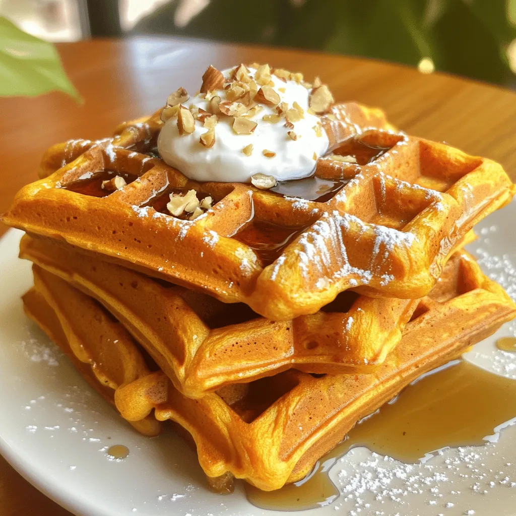 Um die köstlichen gewürzten Süßkartoffelwaffeln zuzubereiten, benötigen Sie folgende Zutaten: - 1 Tasse pürierte Süßkartoffeln (gekocht und abgekühlt) - 1 Tasse Weizenmehl - 2 Esslöffel brauner Zucker - 1 Teelöffel Backpulver - 1/2 Teelöffel Natron - 1 Teelöffel gemahlen Zimt - 1/2 Teelöffel gemahlene Muskatnuss - 1/4 Teelöffel gemahlener Ingwer - 1/4 Teelöffel Salz - 1 Tasse Milch (oder pflanzliche Alternative) - 2 große Eier - 1 Teelöffel Vanilleextrakt - 1/4 Tasse geschmolzenes Kokosnussöl (oder Butter) - Optionale Toppings: Ahornsirup, griechischer Joghurt, gehackte Nüsse oder frisches Obst Ich liebe es, Süßkartoffeln in Waffeln zu verwenden, weil sie natürlich süß und nahrhaft sind. Sie geben den Waffeln eine schöne Farbe und Textur. Süßkartoffeln sind reich an Vitaminen und Ballaststoffen. Sie fördern die Gesundheit und machen die Waffeln sättigender. Außerdem lassen sie sich gut mit verschiedenen Gewürzen kombinieren. Dadurch wird jede Waffel einzigartig und lecker. Die Gewürze in diesem Rezept sind mehr als nur Geschmacksträger. Zimt ist bekannt für seine antioxidativen Eigenschaften. Muskatnuss hat einen warmen, erdigen Geschmack und wirkt beruhigend. Ingwer bringt eine leichte Schärfe und kann gut gegen Übelkeit helfen. Diese Gewürze machen die Waffeln nicht nur schmackhaft, sondern auch gesund. Sie schaffen ein warmes, einladendes Aroma, das jeden Biss besonders macht. Zuerst heizen Sie das Waffeleisen vor. Folgen Sie den Anweisungen des Herstellers. Ein gut vorgeheiztes Waffeleisen sorgt für knusprige Waffeln. Fetten Sie das Eisen leicht ein, um ein Ankleben zu verhindern. Nehmen Sie eine große Rührschüssel. Geben Sie die pürierten Süßkartoffeln, das Mehl, den braunen Zucker, das Backpulver, das Natron, den Zimt, die Muskatnuss, den Ingwer und das Salz hinein. Mischen Sie alles gut. Diese Gewürze geben den Waffeln einen tollen Geschmack. In einer separaten Schüssel vermengen Sie die Milch, die Eier, den Vanilleextrakt und das geschmolzene Kokosnussöl. Rühren Sie alles gut um, bis es eine homogene Mischung ergibt. Gießen Sie die feuchten Zutaten in die Schüssel mit den trockenen Zutaten. Mischen Sie vorsichtig, bis alles gerade so vereint ist. Ein paar Klumpen sind in Ordnung. Gießen Sie etwa 1/2 Tasse Teig in das Waffeleisen. Schließen Sie das Eisen und backen Sie die Waffeln für etwa 5–7 Minuten. Sie sollten goldbraun und knusprig sein. Entfernen Sie die Waffeln vorsichtig und halten Sie sie warm im Ofen. Servieren Sie die Waffeln heiß mit Ihren bevorzugten Toppings. Für das vollständige Rezept, schauen Sie auf die Seite für die vollständige Rezeptur. Um die perfekte Konsistenz für Ihre Spiced Sweet Potato Waffles zu erreichen, achten Sie auf die Zutaten. Die pürierten Süßkartoffeln sollten gut abgekühlt sein. Wenn sie zu warm sind, können sie den Teig aufweichen. Mischen Sie die trockenen Zutaten gut, bevor Sie die feuchten hinzufügen. Rühren Sie nur kurz, bis alles verbunden ist. Ein paar Klumpen sind in Ordnung. So bleibt die Waffel fluffig! Die Wahl der Toppings kann das Geschmackserlebnis verändern. Ahornsirup bringt Süße und Tiefe. Griechischer Joghurt fügt Cremigkeit hinzu und ist eine gesunde Wahl. Gehackte Nüsse geben einen tollen Crunch und zusätzliche Nährstoffe. Frisches Obst sorgt für Frische und Fruchtigkeit. Experimentieren Sie mit verschiedenen Kombinationen, um Ihren perfekten Waffelteller zu kreieren. Für knusprige Waffeln gibt es einige Tricks. Heizen Sie Ihr Waffeleisen gut vor, bevor Sie den Teig hineinfüllen. Verwenden Sie etwas Kokosnussöl oder Butter im Waffeleisen, um ein Ankleben zu verhindern. Backen Sie die Waffeln, bis sie goldbraun sind, in der Regel 5–7 Minuten. Lassen Sie die Waffeln nach dem Backen kurz auf einem Gitterrost abkühlen. So bleibt die Luft zirkulieren und die Waffeln werden nicht matschig. Für das vollständige Rezept schauen Sie sich die vollständige Rezeptur an. {{image_4}} Für glutenfreie Waffeln kannst du das Weizenmehl durch eine glutenfreie Mischung ersetzen. Probiere Reismehl oder Mandelmehl. Beide Mehle geben den Waffeln eine tolle Textur. Achte darauf, dass die Mischung auch Bindemittel wie Xanthan enthält. So bleiben die Waffeln schön fluffig. Um diese Waffeln vegan zu machen, ersetze die Eier mit einem Leinsamen- oder Chia-Ersatz. Mische einen Esslöffel Leinsamenmehl mit drei Esslöffeln Wasser. Lass es einige Minuten quellen, bis es gelartig wird. Verwende auch pflanzliche Milch, wie Mandel- oder Hafermilch. Die Waffeln bleiben lecker und zart. Du kannst mit Gewürzen spielen, um neue Geschmäcker zu entdecken. Probiere Kardamom oder Nelken für einen warmen, süßen Geschmack. Eine Prise Cayennepfeffer gibt einen kleinen Kick. Experimentiere, um deine perfekte Mischung zu finden. Die Vielfalt macht das Kochen spannend und kreativ. Für das vollständige Rezept, schau dir die Gewürzten Süßkartoffelwaffeln an. Wenn du Waffeln übrig hast, lege sie einfach in einen luftdichten Behälter. Du kannst die Waffeln so bis zu drei Tage im Kühlschrank aufbewahren. Achte darauf, dass sie vollständig abgekühlt sind, bevor du sie verpackst. So bleiben sie frisch und lecker. Um deine Waffeln länger zu lagern, friere sie ein. Lege die Waffeln in eine einzelne Schicht auf ein Backblech. Stelle sicher, dass sie nicht übereinander liegen. Friere sie für etwa zwei Stunden ein, bis sie fest sind. Danach kannst du sie in einen Gefrierbeutel geben. Beschrifte den Beutel mit dem Datum. So bleiben die Waffeln bis zu drei Monate haltbar. Das Aufwärmen der Waffeln ist ganz einfach. Du kannst sie im Toaster aufwärmen, bis sie knusprig sind. Eine andere Möglichkeit ist, sie im Ofen bei 180 Grad Celsius für etwa 10 Minuten zu erwärmen. So schmecken sie fast wie frisch gebacken! Die Waffeln bleiben frisch für etwa drei Tage, wenn Sie sie im Kühlschrank lagern. Stellen Sie sicher, dass Sie sie in einem luftdichten Behälter aufbewahren. So bleiben sie weich und lecker. Wenn Sie die Waffeln länger aufbewahren möchten, frieren Sie sie ein. Gefroren halten sie bis zu drei Monate. Um sie aufzutauen, lassen Sie sie einfach über Nacht im Kühlschrank. Ja, Sie können die Süßkartoffeln im Voraus kochen und pürieren. Lassen Sie sie abkühlen und lagern Sie sie im Kühlschrank. Sie können die pürierten Süßkartoffeln bis zu vier Tage im Voraus vorbereiten. Dies spart Zeit, wenn Sie die Waffeln zubereiten. Achten Sie darauf, die Süßkartoffeln vor der Verwendung gut zu vermischen, damit sie gleichmäßig verteilt sind. Wenn der Teig zu dick ist, fügen Sie einfach etwas Milch hinzu. Geben Sie einen Esslöffel nach dem anderen hinzu, bis die gewünschte Konsistenz erreicht ist. Ein dicker Teig kann dazu führen, dass die Waffeln nicht gleichmäßig backen. Achten Sie darauf, den Teig nicht zu stark zu rühren, um die Waffeln locker und leicht zu halten. Diese Waffeln aus Süßkartoffeln sind einfach und lecker. Wir haben die besten Zutaten und Tipps besprochen. Für knusprige Waffeln haben die richtigen Gewürze einen großen Einfluss. Auch Variationen wie glutenfrei oder vegan sind möglich. Bewahren Sie übrig gebliebene Waffeln richtig auf. So bleiben sie frisch und schmackhaft. Experimentieren Sie mit verschiedenen Toppings, um jedem Biss das Beste zu entlocken. Genießen Sie diese Waffeln bei jedem Anlass!