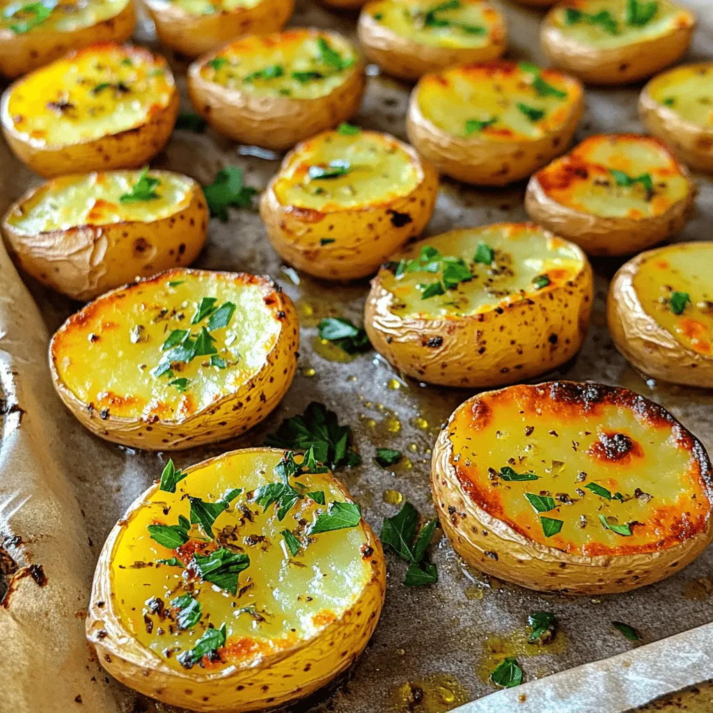 Für dieses köstliche Gericht brauchen wir frische und einfache Zutaten. Hier ist die Liste: - 900 g kleine Kartoffeln, halbiert - 4 Knoblauchzehen, fein gehackt - 3 Esslöffel Olivenöl Diese Zutaten bilden die Basis für die Aromen. Die kleinen Kartoffeln werden goldbraun und knusprig. Der Knoblauch bringt einen tollen Geschmack, während das Olivenöl alles zusammenbindet. Die richtigen Gewürze machen den Unterschied. Wir verwenden: - 1 Teelöffel getrockneter Rosmarin - 1 Teelöffel getrockneter Thymian - 1 Teelöffel geräuchertes Paprikapulver - Salz und Pfeffer nach Geschmack Diese Gewürze verleihen den Kartoffeln einen tollen Geschmack. Rosmarin und Thymian sind klassische Kräuter, die gut zu Kartoffeln passen. Paprikapulver gibt ihnen einen leichten Rauchgeschmack, der sie besonders macht. Eine schicke Garnitur macht das Gericht noch schöner. Ich empfehle: - Frische Petersilie, gehackt (zur Garnitur) Die gehackte Petersilie bringt Farbe und Frische. Du kannst auch andere Kräuter wie Schnittlauch oder Basilikum verwenden, um das Gericht zu variieren. Für die komplette Anleitung und mehr Details, schau dir das gesamte Rezept an: [Full Recipe]. Beginne mit 900 g kleinen Kartoffeln. Halbiere sie, damit sie gleichmäßig garen. Wähle festkochende Kartoffeln für die beste Textur. Lege die Kartoffeln in eine große Rührschüssel. Dies macht das Mischen später leichter. Füge 4 fein gehackte Knoblauchzehen zu den Kartoffeln hinzu. Gieße 3 Esslöffel Olivenöl darüber. Streue 1 Teelöffel getrockneten Rosmarin und 1 Teelöffel getrockneten Thymian für Geschmack. Füge auch 1 Teelöffel geräuchertes Paprikapulver hinzu. Würze mit Salz und Pfeffer nach Geschmack. Mische alles gut, bis die Kartoffeln gleichmäßig bedeckt sind. Heize deinen Ofen auf 220°C vor. Lege die gewürzten Kartoffeln auf ein mit Backpapier ausgelegtes Backblech. Verteile sie in einer einzigen Schicht. Röste die Kartoffeln 25-30 Minuten lang. Wende sie nach 15 Minuten, damit sie gleichmäßig bräunen. Wenn sie goldbraun und knusprig sind, sind sie fertig. Lass sie einige Minuten abkühlen und garniere sie mit frischer Petersilie. Für das gesamte Rezept, schaue dir die [Full Recipe] an. Um die perfekte Knusprigkeit zu erreichen, sollten Sie die Kartoffeln gut trocknen. Feuchtigkeit macht sie weich. Halten Sie die Kartoffeln in einer Schicht auf dem Blech. Dies hilft, die Luft zirkulieren zu lassen. Wenden Sie die Kartoffeln einmal während des Röstens. So werden sie gleichmäßig knusprig. Achten Sie darauf, dass Ihr Ofen gut vorgeheizt ist. Ein heißer Ofen ist der Schlüssel zu knusprigen Röstkartoffeln. Sie können die Zutaten leicht austauschen. Wenn Sie keinen frischen Knoblauch haben, verwenden Sie Knoblauchpulver. Das gibt einen ähnlichen Geschmack. Haben Sie keine kleinen Kartoffeln? Nutzen Sie große Kartoffeln, schneiden Sie sie in Stücke. Für eine gesündere Option verwenden Sie weniger Öl oder probieren Sie Avocadoöl. Experimentieren Sie mit dem Rauchgeschmack. Es gibt viele gesunde Alternativen, die gut schmecken. Neben Rosmarin und Thymian können Sie auch andere Kräuter nutzen. Oregano oder Basilikum passen gut zu den Kartoffeln. Mögen Sie es scharf? Fügen Sie etwas Cayennepfeffer hinzu. Für einen zitronigen Geschmack können Sie Zitronenschale nutzen. Diese Gewürze verleihen den Röstkartoffeln eine neue Note. Seien Sie kreativ und finden Sie Ihren eigenen Lieblingsmix. {{image_4}} Es gibt viele Wege, um Knoblauch-Kräuter Röstkartoffeln zu variieren. Sie können frische Kräuter wie Basilikum oder Oregano verwenden. Diese geben einen neuen Geschmack. Ein Hauch von Thymian macht alles noch aromatischer. Experimentieren Sie mit verschiedenen Gewürzen, wie Kreuzkümmel oder italienischen Kräutern. Diese bringen einen interessanten Twist in das Rezept. Die Röstkartoffeln sind schon vegan und glutenfrei. Verwenden Sie einfach Olivenöl und die angegebenen Gewürze. Falls Sie eine nussfreie Option wollen, benutzen Sie Sonnenblumenöl. Diese Anpassungen machen das Gericht für alle zugänglich. So können auch Freunde mit speziellen Diäten das Gericht genießen. Fügen Sie andere Gemüsesorten hinzu, um das Gericht zu bereichern. Karotten oder Zucchini passen sehr gut. Schneiden Sie sie in kleine Stücke und mischen Sie sie mit den Kartoffeln. Das ergibt eine bunte und gesunde Beilage. Sie können auch Paprika oder Zwiebeln hinzufügen, um mehr Geschmack und Farbe zu bringen. Diese Variationen machen Ihre Mahlzeit noch spannender und leckerer. Um die Röstkartoffeln frisch zu halten, bewahre sie in einem luftdichten Behälter auf. Lass sie zuerst abkühlen, bevor du sie verpackst. So bleiben sie knusprig. Du kannst die Röstkartoffeln bis zu drei Tage im Kühlschrank lagern. Falls du Röstkartoffeln aufbewahren möchtest, kannst du sie auch einfrieren. Lasse sie zuerst ganz abkühlen. Lege die Kartoffeln in einen Gefrierbeutel und drücke die Luft heraus. So halten sie sich bis zu drei Monate. Um die Röstkartoffeln wieder aufzuwärmen, nutze den Ofen. Heize ihn auf 200°C vor. Lege die Kartoffeln auf ein Backblech und röste sie für etwa 10-15 Minuten. So werden sie wieder knusprig. Alternativ kannst du auch eine Pfanne verwenden. Einfach etwas Öl erhitzen und die Kartoffeln darin anbraten. Die Zubereitung von Knoblauch-Kräuter Röstkartoffeln dauert insgesamt etwa 40 Minuten. Davon entfallen etwa 10 Minuten auf die Vorbereitung und 25-30 Minuten auf das Rösten im Ofen. Es ist einfach und schnell, sodass Sie in kurzer Zeit eine köstliche Beilage haben. Ja, Sie können andere Kartoffelsorten verwenden. Festkochende Sorten wie neue Kartoffeln oder kleine rote Kartoffeln eignen sich gut. Sie geben eine schöne Textur. Mehlige Kartoffeln sind weniger ideal, da sie beim Rösten zerfallen können. Achten Sie darauf, die Kartoffeln gleichmäßig zu schneiden, damit sie gleichmäßig garen. Um die Röstkartoffeln schmackhafter zu machen, können Sie frische Kräuter hinzufügen. Frischer Rosmarin oder Thymian geben einen tollen Geschmack. Auch etwas Zitronensaft oder Balsamico-Essig kann die Aromen intensivieren. Für einen würzigen Kick können Sie Chili-Flocken oder eine Prise Cayennepfeffer hinzufügen. Experimentieren Sie mit verschiedenen Gewürzen, um Ihre perfekte Mischung zu finden. Wenn Sie mehr über das Rezept erfahren möchten, schauen Sie sich die Full Recipe an. Die Zubereitung von Knoblauch-Kräuter Röstkartoffeln ist einfach und macht Spaß. Wir haben die Hauptzutaten besprochen, die Vorbereitungen und den Röstprozess erklärt. Auch Tipps für perfekte Knusprigkeit und Variationen wurden behandelt. Denk daran, mit verschiedenen Kräutern zu experimentieren oder Zutaten zu ersetzen, um deinen eigenen Twist zu finden. Lagere die Röstkartoffeln richtig, damit sie frisch bleiben. Probiere diese Schritte aus und genieße deine köstlichen Röstkartoffeln als Beilage oder Snack!