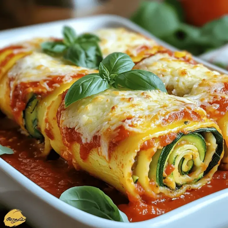 - 9-12 Lasagne-Nudeln - 2 Tassen Ricotta-Käse - 1 Tasse geriebener Mozzarella-Käse - 1 Tasse geriebener Parmesan-Käse - 1 mittelgroße Zucchini, gewürfelt - 1 mittelgroße Paprika (rot oder gelb), gewürfelt - 1 Tasse frischer Spinat, grob gehackt Die Lasagne-Nudeln sind das Fundament dieser Rolle. Sie geben Struktur und sorgen dafür, dass die Füllung bleibt, wo sie hingehört. Ricotta-Käse bringt eine cremige Textur. Mozzarella und Parmesan bieten tollen Geschmack und schmelzen wunderbar. Das Gemüse bringt Farbe und Nährstoffe. Zucchini und Paprika sorgen für Crunch, während Spinat einen frischen Kick gibt. - 1 Teelöffel getrocknete italienische Kräuter (Oregano, Basilikum, Thymian) - 2 Knoblauchzehen, gehackt - 1 Tasse Marinara-Sauce (plus extra zum Servieren) Italienische Kräuter sind der Schlüssel zu diesem Gericht. Sie verleihen einen aromatischen Geschmack. Knoblauch bringt Tiefe und Wärme. Marinara-Sauce ist die perfekte Basis. Sie sorgt für Feuchtigkeit und macht alles noch schmackhafter. - Anzahl der Portionen: 4-6 - Vorschläge für Beilagen: Ein einfacher grüner Salat oder Knoblauchbrot Die Portionen sind groß genug für eine Familie. Um die Lasagne-Rollen zu servieren, platziere sie auf einem bunten Teller. Ein frischer Salat bringt einen knackigen Kontrast. Knoblauchbrot ist ein toller Begleiter. So wird das Essen noch besser. Bei der Präsentation machst du mit frischen Basilikumblättern einen schönen Akzent. Diese Farben machen das Gericht einladend und lecker. Für das vollständige Rezept, schau dir die Details in dem Abschnitt "Full Recipe" an. - Nudeln kochen: Bringe einen großen Topf mit gesalzenem Wasser zum Kochen. Die Lasagne-Nudeln in das Wasser geben. Kochen Sie sie, bis sie al dente sind. Achte darauf, dass sie nicht zu weich werden. Gieße die Nudeln ab und lege sie auf ein sauberes Küchentuch. So kleben sie nicht zusammen. - Gemüse vorbereiten: Nimm die Zucchini und Paprika. Schneide sie in kleine Würfel. Hacke den frischen Spinat grob. So bleibt die Füllung schön knusprig. Das Gemüse gibt den Lasagne-Rollen viel Geschmack und Farbe. - Käse und Gemüse mischen: In einer großen Schüssel mische Ricotta-Käse, die Hälfte vom Mozzarella und Parmesan. Füge das vorbereitete Gemüse hinzu. Rühre alles gut um, bis die Mischung gleichmäßig ist. - Würzen und abschmecken: Jetzt kommt das Salz und der Pfeffer in die Mischung. Füge auch den gehackten Knoblauch und die italienischen Kräuter hinzu. Schmecke die Füllung ab. Du kannst mehr Gewürze hinzufügen, wenn du magst. - Rollen der Lasagne-Nudeln: Nimm eine Lasagne-Nudel. Lege zwei bis drei Esslöffel der Gemüsemischung darauf. Rolle die Nudel vorsichtig von einem Ende zum anderen auf. Achte darauf, dass die Füllung nicht herausfällt. Lege die Rolle mit der Naht nach unten in die Auflaufform. Wiederhole das mit den anderen Nudeln. - Backzeit und Temperatur: Gieße die restliche Marinara-Sauce über die Lasagne-Rollen. Bestreue sie mit dem restlichen Mozzarella und Parmesan. Decke die Auflaufform mit Aluminiumfolie ab. Backe die Rollen 25 Minuten bei 190°C. Entferne die Folie und backe sie weitere 15 Minuten, bis der Käse goldbraun ist. Lass die Lasagne-Rollen vor dem Servieren 5 Minuten ruhen. Um ideale Lasagne-Rollen zu machen, ist die richtige Technik wichtig. Kochen Sie die Lasagne-Nudeln bis sie al dente sind. Das bedeutet, sie sollten weich, aber noch bissfest sein. So bleiben sie beim Rollen ganz. Vermeiden Sie Austrocknung, indem Sie die gekochten Nudeln auf ein sauberes Tuch legen. Decken Sie sie mit einem feuchten Tuch ab, während Sie die Füllung machen. Sie können Gemüse-Lasagne-Rollen ganz einfach anpassen. Nutzen Sie verschiedene Gemüsesorten wie Pilze, Brokkoli oder Karotten. Diese geben Farbe und Geschmack. Für Käse gibt es auch Alternativen. Versuchen Sie Hüttenkäse oder sogar vegane Käseoptionen. Diese halten die Füllung cremig und lecker. Frische Kräuter machen einen großen Unterschied. Fügen Sie frisches Basilikum oder Oregano zur Füllung hinzu. Diese Kräuter bringen mehr Geschmack in die Rollen. Auch Geschmacksanpassungen sind möglich. Wenn Sie es gerne würziger mögen, können Sie Chili-Flocken oder etwas Zitronensaft hinzufügen. Das macht die Lasagne-Rollen noch interessanter. Für das vollständige Rezept schauen Sie sich das Full Recipe an. {{image_4}} Für eine vegane Variante der Lasagne-Rollen können Sie ganz einfach Käse ersetzen. Verwenden Sie stattdessen pflanzliche Käsealternativen. Viele Marken bieten leckere vegane Ricotta- und Mozzarella-Optionen an. Diese Produkte sind oft auf Nussbasis oder aus Soja hergestellt. Zusätzlich können Sie pflanzliche Proteinquellen wie Tofu oder Kichererbsen verwenden. Mischen Sie zerdrückten Tofu mit Zitronensaft und Kräutern. Das gibt Ihnen eine cremige Füllung ohne tierische Produkte. Wenn Sie glutenfreie Lasagne-Rollen machen möchten, müssen Sie die Lasagne-Nudeln ersetzen. Glutenfreie Nudeln aus Mais, Reis oder Linsen sind großartige Alternativen. Diese Nudeln sind oft leicht und ebenso lecker. Achten Sie darauf, die anderen Zutaten ebenfalls anzupassen. Verwenden Sie glutenfreie Marinara-Sauce und überprüfen Sie die Gewürze, um sicherzustellen, dass sie glutenfrei sind. Viele Gewürze sind sicher, aber einige Mischungen können Gluten enthalten. Um eine neue Note hinzuzufügen, probieren Sie internationale Aromen. Asiatische Aromen können mit Sojasauce, Ingwer und Frühlingszwiebeln kombiniert werden. Diese Mischung gibt den Rollen einen aufregenden Twist. Mexikanische Gewürze wie Kreuzkümmel, Chili und frischer Koriander können ebenfalls verwendet werden. Fügen Sie diese Gewürze zur Füllung hinzu, um einen würzigen Geschmack zu erzielen. Diese Ideen machen Ihr Gericht noch aufregender! Entdecken Sie die vollständigen Optionen in unserem Full Recipe und lassen Sie Ihrer Kreativität freien Lauf! Um deine Gemüse-Lasagne-Rollen frisch zu halten, lagere sie im Kühlschrank. Wenn du Reste hast, lege sie in einen luftdichten Behälter. Du kannst die Rollen auch einfrieren. Dazu wickelst du jede Rolle in Frischhaltefolie. Lege sie dann in einen Gefrierbeutel. So bleiben sie mehrere Monate haltbar. Wenn du die Lasagne-Rollen wieder aufwärmen möchtest, gibt es zwei einfache Methoden. Du kannst sie im Ofen erwärmen. Stelle den Ofen auf 180°C. Lege die Rollen in eine Auflaufform und bedecke sie mit Folie. Backe sie für etwa 20 Minuten. Alternativ kannst du die Rollen in der Mikrowelle aufwärmen. Stelle die Mikrowelle auf mittlere Leistung und erhitze die Rollen für 2-3 Minuten. Im Kühlschrank halten sich die Gemüse-Lasagne-Rollen etwa 3-5 Tage. Achte darauf, den Behälter immer gut zu verschließen. So verhinderst du, dass Luft und Feuchtigkeit eindringen. Diese Faktoren können die Haltbarkeit beeinträchtigen. Um Verderb zu vermeiden, überprüfe die Rollen regelmäßig. Wenn du einen unangenehmen Geruch bemerkst oder Schimmel siehst, wirf sie sofort weg. Das Lagern in Portionen ist sehr praktisch. So kannst du genau die Menge auftauen, die du benötigst. Verwende kleine, gefriergeeignete Behälter oder Beutel. Beschrifte sie mit dem Datum, damit du die Übersicht behältst. Die Verwendung von Gefrierbehältern hilft, die Frische zu bewahren. Achte darauf, die Behälter nicht zu überfüllen. Beim Einfrieren dehnt sich die Füllung aus. So bleiben deine Gemüse-Lasagne-Rollen perfekt für spätere Mahlzeiten. Die Gemüse-Lasagne-Rollen bleiben im Kühlschrank 3 bis 5 Tage frisch. Achten Sie darauf, sie in einem luftdichten Behälter zu lagern. Wenn Sie sie im Gefrierschrank aufbewahren, können sie bis zu 3 Monate haltbar sein. Um die besten Ergebnisse zu erzielen, wickeln Sie die Rollen gut in Frischhaltefolie ein und legen Sie sie in einen Gefrierbehälter. Ja, Sie können die Lasagne-Rollen im Voraus zubereiten. Bereiten Sie die Füllung und die Nudeln vor. Rollen Sie sie auf und legen Sie sie in die Auflaufform. Decken Sie die Form mit Folie ab und stellen Sie sie in den Kühlschrank. Backen Sie sie einfach, wenn Sie bereit sind zu essen. Dies macht das Abendessen einfach und schnell. Zu Gemüse-Lasagne-Rollen passen viele Beilagen gut. Ein frischer grüner Salat ist eine tolle Wahl. Sie können auch mit einem knusprigen Brot servieren. Knoblauchbrot oder Ciabatta passen sehr gut. Beide Beilagen bringen noch mehr Geschmack auf den Tisch. Ja, Sie können eine scharfe Version der Lasagne-Rollen machen. Fügen Sie einfach etwas rote Pfefferflocken zur Füllung hinzu. Eine andere Möglichkeit ist, scharfe Marinara-Sauce zu verwenden. Auch frische Jalapeños können einen guten Kick geben. Achten Sie darauf, die Schärfe nach Ihrem Geschmack anzupassen. Gemüse-Lasagne-Rollen sind einfach gut. Wir haben die besten Zutaten, Gewürze, und Saucen besprochen. Timing und Portionierung machen viel aus. Tipps zur perfekten Zubereitung zeigen dir, was zu beachten ist. Du kannst diese Rollen auch vegan oder glutenfrei machen. Denk daran, sie gut zu lagern, damit sie frisch bleiben. Probiere neue Variationen, um deine Familie zu überraschen. Viel Spaß beim Kochen!