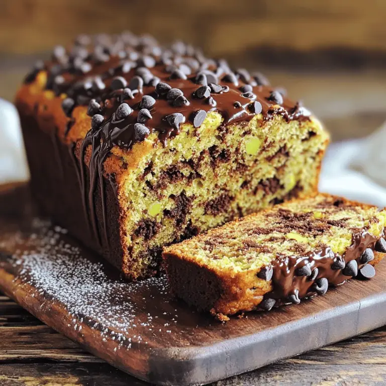 Für ein leckeres Chocolate Chip Zucchini Bread brauchst du folgende Hauptzutaten: - 1 Tasse geriebene Zucchini (ca. 1 mittelgroße Zucchini) - 1 Tasse Weizenmehl - 1/2 Tasse Vollkornmehl - 1 Teelöffel Backnatron - 1/2 Teelöffel Backpulver - 1/2 Teelöffel Salz - 1 Teelöffel gemahlener Zimt - 1/4 Teelöffel Muskatnuss - 1/2 Tasse brauner Zucker, fest gepackt - 1/4 Tasse Kristallzucker - 1/2 Tasse Pflanzenöl - 2 große Eier - 1 Teelöffel Vanilleextrakt - 1 Tasse Zartbitter-Schokoladenstückchen Diese Zutaten bringen viel Geschmack und Feuchtigkeit in das Brot. Die Zucchini sorgt dafür, dass das Brot schön saftig bleibt. Du kannst das Rezept nach deinem Geschmack anpassen. Füge gehackte Nüsse hinzu, wenn du magst. Walnüsse oder Pekannüsse passen gut. Sie geben einen tollen Crunch. Auch extra Schokoladenstückchen sind eine gute Idee, wenn du es noch schokoladiger magst. Du kannst die Menge an Schokoladenstückchen erhöhen, um das Brot noch süßer zu machen. Wenn du Zucker reduzieren willst, probiere Honig oder Ahornsirup. Diese Süßstoffe geben auch einen guten Geschmack. Für das Mehl kannst du glutenfreies Mehl verwenden, um das Brot glutenfrei zu machen. Achte darauf, die Menge entsprechend anzupassen. Du kannst auch Mandelmehl für einen nussigen Geschmack verwenden. Experimentiere ein wenig, um deinen perfekten Mix zu finden. Das sind die Zutaten, die du brauchst, um dein Chocolate Chip Zucchini Bread zu machen. Du findest das komplette Rezept in der *Full Recipe*. Zuerst müssen Sie die Zucchini vorbereiten. Nehmen Sie eine mittelgroße Zucchini und reiben Sie sie. Legen Sie die geriebene Zucchini in eine Schüssel. Fügen Sie eine Prise Salz hinzu und lassen Sie sie etwa 10 Minuten ruhen. Diese Zeit hilft, die überschüssige Feuchtigkeit zu entziehen. Danach drücken Sie die Zucchini gut mit einem sauberen Geschirrtuch aus, um die Flüssigkeit zu entfernen. Dies ist ein wichtiger Schritt für die richtige Konsistenz des Brotes. In einer anderen Schüssel vermischen Sie die trockenen Zutaten. Kombinieren Sie 1 Tasse Weizenmehl, 1/2 Tasse Vollkornmehl, 1 Teelöffel Backnatron, 1/2 Teelöffel Backpulver, 1/2 Teelöffel Salz, 1 Teelöffel gemahlenen Zimt und 1/4 Teelöffel Muskatnuss. Rühren Sie alles gut um, bis die Zutaten gleichmäßig verteilt sind. Stellen Sie diese Mischung beiseite, während Sie die feuchten Zutaten vorbereiten. In einer großen Schüssel vermengen Sie die feuchten Zutaten. Geben Sie 1/2 Tasse braunen Zucker und 1/4 Tasse Kristallzucker in die Schüssel. Fügen Sie 1/2 Tasse Pflanzenöl hinzu und rühren Sie die Mischung gut um. Schlagen Sie dann 2 große Eier einzeln ein und geben Sie 1 Teelöffel Vanilleextrakt dazu. Jetzt mischen Sie die trockenen Zutaten nach und nach unter die feuchten Zutaten. Falten Sie die Mischung vorsichtig, bis alles gerade so vermischt ist. Achten Sie darauf, nicht zu viel zu rühren. Jetzt ist es Zeit, die Zucchini und die Schokoladenstückchen hinzuzufügen. Heben Sie die ausgedrückte Zucchini, 1 Tasse Zartbitter-Schokoladenstückchen und 1/2 Tasse gehackte Nüsse (falls verwendet) vorsichtig unter den Teig. Gießen Sie den Teig in die vorbereitete Kastenform und glätten Sie die Oberfläche. Backen Sie das Brot bei 175°C (350°F) für 55 bis 65 Minuten. Überprüfen Sie mit einem Zahnstocher, ob das Brot fertig ist. Wenn der Zahnstocher sauber herauskommt, ist das Brot bereit. Lassen Sie das Brot 10 Minuten in der Form abkühlen, bevor Sie es auf ein Kuchengitter legen, um vollständig abzukühlen. Diese Schritte sorgen dafür, dass Ihr Chocolate Chip Zucchini Bread perfekt wird. Sie können das vollständige Rezept für weitere Details einsehen. Um die perfekte Konsistenz für dein Chocolate Chip Zucchini Bread zu erzielen, ist die Zucchini der Schlüssel. Verwende frische Zucchini und reibe sie grob. Lass die Zucchini nach dem Reiben mit etwas Salz ruhen. Das entzieht der Zucchini überschüssige Feuchtigkeit. Danach drücke sie gut aus. Das hält dein Brot nicht zu feucht. Beim Backen gibt es einige häufige Fehler zu beachten. Übermische den Teig nicht. Zu viel Rühren macht das Brot zäh. Mische die trockenen und feuchten Zutaten nur, bis sie gerade verbunden sind. Achte auch darauf, die Backzeit zu kontrollieren. Wenn der Zahnstocher sauber herauskommt, ist das Brot fertig. Wenn die Oberseite zu schnell bräunt, decke sie mit Alufolie ab. Du kannst das Rezept leicht anpassen, um neue Geschmäcker zu finden. Füge Gewürze wie Muskat oder Ingwer hinzu, um einen besonderen Kick zu bekommen. Vielleicht magst du auch Nüsse oder andere Schokoladensorten. Probiere weiße Schokolade oder Milchschokolade für eine süßere Note. Nutze die [Full Recipe] als Basis und experimentiere mit deinen Lieblingszutaten. {{image_4}} Um eine vegane Version zu machen, ersetzen Sie die Eier. Nutzen Sie stattdessen Apfelmus oder Leinsamen. Mischen Sie einen Esslöffel Leinsamen mit drei Esslöffeln Wasser. Lassen Sie es fünf Minuten stehen. So erhalten Sie eine gute Bindung. Verwenden Sie auch pflanzliches Öl, um die Feuchtigkeit zu bewahren. Für eine glutenfreie Option nehmen Sie glutenfreies Mehl. Diese Mischung funktioniert gut und sorgt für einen tollen Geschmack. Achten Sie auf eine Mischung mit Xanthan, um die Textur zu verbessern. So bleibt das Brot schön locker und saftig. Fügen Sie Gewürze wie Ingwer oder Muskatnuss hinzu, um mehr Geschmack zu erhalten. Auch eine Prise Pfeffer kann überraschen. Für einen extra Crunch sind Nüsse oder Samen eine gute Wahl. Diese geben dem Brot eine schöne Textur. Experimentieren Sie mit verschiedenen Schokoladensorten. Weiße Schokolade oder sogar gesunde Schokoladenstückchen sind tolle Alternativen. Um dein Chocolate Chip Zucchini Bread frisch zu halten, lagere es in einem luftdichten Behälter. Stelle sicher, dass das Brot vollständig abgekühlt ist. So bleibt die Feuchtigkeit erhalten. Lagere es bei Raumtemperatur, nicht im Kühlschrank. Kühlschrank kann das Brot austrocknen. Ideal ist es, das Brot innerhalb von drei bis fünf Tagen zu verzehren. Wenn du mehr Brot hast, kannst du es einfrieren. Schneide das Zucchini-Brot in Scheiben. Wickel jede Scheibe in Frischhaltefolie. Lege die Scheiben in einen Gefrierbeutel. So bleibt es für bis zu drei Monate frisch. Wenn du das Brot essen möchtest, lasse es einfach bei Raumtemperatur auftauen. Du kannst es auch kurz in den Ofen legen, um es aufzuwärmen. Falls du Reste hast, verwende sie kreativ. Du kannst die Brotreste in einen Pudding verwandeln. Schneide das Brot in kleine Würfel und mische sie mit Eiern und Milch. So entsteht ein leckerer Auflauf. Alternativ kannst du die Reste toasten und mit Butter oder Marmelade genießen. Das gibt dir eine neue Art, das Brot zu essen. Das Zucchini-Brot bleibt frisch für etwa fünf bis sieben Tage. Lagern Sie es in einem luftdichten Behälter bei Raumtemperatur. Kühlen Sie es, wenn die Hitze hoch ist. Dies hilft, die Feuchtigkeit zu bewahren und Schimmel zu vermeiden. Wenn Sie es länger aufbewahren möchten, können Sie das Brot auch einfrieren. Ja, frische Zucchini können verwendet werden, aber sie müssen zuerst gerieben werden. Das Gerieben sorgt dafür, dass die Zucchini gleichmäßig verteilt ist. Dies trägt zur Feuchtigkeit und zum Geschmack des Brotes bei. Achten Sie darauf, die Zucchini gut auszudrücken, um überschüssige Flüssigkeit zu entfernen. Um den Zuckergehalt zu reduzieren, können Sie die Menge an braunem und Kristallzucker halbieren. Sie können auch ungesüßtes Apfelmus oder reife Bananen als natürliche Süßstoffe verwenden. Diese Optionen fügen Feuchtigkeit hinzu und bringen zusätzliches Aroma. Experimentieren Sie mit den Mengen, um den perfekten Geschmack zu finden. Um das Brot gleichmäßig zu backen, heizen Sie Ihren Ofen gut vor. Stellen Sie sicher, dass Sie die Kastenform gut einfetten oder mit Backpapier auslegen. Übermixen Sie den Teig nicht, da dies die Konsistenz beeinflussen kann. Wenn die Oberseite zu schnell bräunt, decken Sie sie mit Alufolie ab. So backt das Brot gleichmäßig und bleibt saftig. Zusammenfassend haben wir die Hauptzutaten und mögliche Ergänzungen für das Zucchini-Brot besprochen. Ich habe dir gezeigt, wie du das Brot Schritt für Schritt backst und welche Tipps dir helfen, Fehler zu vermeiden. Variationen wie vegane oder glutenfreie Alternativen ermöglichen dir mehr Kreativität. Denk auch an die Lagerung, damit das Brot frisch bleibt. Letztlich wirst du mit diesen Infos das beste Zucchini-Brot zaubern. Viel Spaß beim Backen und Ausprobieren!