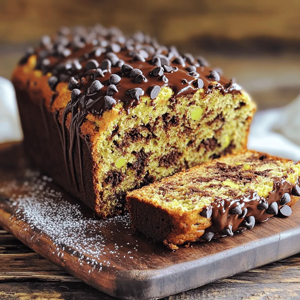 Für ein leckeres Chocolate Chip Zucchini Bread brauchst du folgende Hauptzutaten: - 1 Tasse geriebene Zucchini (ca. 1 mittelgroße Zucchini) - 1 Tasse Weizenmehl - 1/2 Tasse Vollkornmehl - 1 Teelöffel Backnatron - 1/2 Teelöffel Backpulver - 1/2 Teelöffel Salz - 1 Teelöffel gemahlener Zimt - 1/4 Teelöffel Muskatnuss - 1/2 Tasse brauner Zucker, fest gepackt - 1/4 Tasse Kristallzucker - 1/2 Tasse Pflanzenöl - 2 große Eier - 1 Teelöffel Vanilleextrakt - 1 Tasse Zartbitter-Schokoladenstückchen Diese Zutaten bringen viel Geschmack und Feuchtigkeit in das Brot. Die Zucchini sorgt dafür, dass das Brot schön saftig bleibt. Du kannst das Rezept nach deinem Geschmack anpassen. Füge gehackte Nüsse hinzu, wenn du magst. Walnüsse oder Pekannüsse passen gut. Sie geben einen tollen Crunch. Auch extra Schokoladenstückchen sind eine gute Idee, wenn du es noch schokoladiger magst. Du kannst die Menge an Schokoladenstückchen erhöhen, um das Brot noch süßer zu machen. Wenn du Zucker reduzieren willst, probiere Honig oder Ahornsirup. Diese Süßstoffe geben auch einen guten Geschmack. Für das Mehl kannst du glutenfreies Mehl verwenden, um das Brot glutenfrei zu machen. Achte darauf, die Menge entsprechend anzupassen. Du kannst auch Mandelmehl für einen nussigen Geschmack verwenden. Experimentiere ein wenig, um deinen perfekten Mix zu finden. Das sind die Zutaten, die du brauchst, um dein Chocolate Chip Zucchini Bread zu machen. Du findest das komplette Rezept in der *Full Recipe*. Zuerst müssen Sie die Zucchini vorbereiten. Nehmen Sie eine mittelgroße Zucchini und reiben Sie sie. Legen Sie die geriebene Zucchini in eine Schüssel. Fügen Sie eine Prise Salz hinzu und lassen Sie sie etwa 10 Minuten ruhen. Diese Zeit hilft, die überschüssige Feuchtigkeit zu entziehen. Danach drücken Sie die Zucchini gut mit einem sauberen Geschirrtuch aus, um die Flüssigkeit zu entfernen. Dies ist ein wichtiger Schritt für die richtige Konsistenz des Brotes. In einer anderen Schüssel vermischen Sie die trockenen Zutaten. Kombinieren Sie 1 Tasse Weizenmehl, 1/2 Tasse Vollkornmehl, 1 Teelöffel Backnatron, 1/2 Teelöffel Backpulver, 1/2 Teelöffel Salz, 1 Teelöffel gemahlenen Zimt und 1/4 Teelöffel Muskatnuss. Rühren Sie alles gut um, bis die Zutaten gleichmäßig verteilt sind. Stellen Sie diese Mischung beiseite, während Sie die feuchten Zutaten vorbereiten. In einer großen Schüssel vermengen Sie die feuchten Zutaten. Geben Sie 1/2 Tasse braunen Zucker und 1/4 Tasse Kristallzucker in die Schüssel. Fügen Sie 1/2 Tasse Pflanzenöl hinzu und rühren Sie die Mischung gut um. Schlagen Sie dann 2 große Eier einzeln ein und geben Sie 1 Teelöffel Vanilleextrakt dazu. Jetzt mischen Sie die trockenen Zutaten nach und nach unter die feuchten Zutaten. Falten Sie die Mischung vorsichtig, bis alles gerade so vermischt ist. Achten Sie darauf, nicht zu viel zu rühren. Jetzt ist es Zeit, die Zucchini und die Schokoladenstückchen hinzuzufügen. Heben Sie die ausgedrückte Zucchini, 1 Tasse Zartbitter-Schokoladenstückchen und 1/2 Tasse gehackte Nüsse (falls verwendet) vorsichtig unter den Teig. Gießen Sie den Teig in die vorbereitete Kastenform und glätten Sie die Oberfläche. Backen Sie das Brot bei 175°C (350°F) für 55 bis 65 Minuten. Überprüfen Sie mit einem Zahnstocher, ob das Brot fertig ist. Wenn der Zahnstocher sauber herauskommt, ist das Brot bereit. Lassen Sie das Brot 10 Minuten in der Form abkühlen, bevor Sie es auf ein Kuchengitter legen, um vollständig abzukühlen. Diese Schritte sorgen dafür, dass Ihr Chocolate Chip Zucchini Bread perfekt wird. Sie können das vollständige Rezept für weitere Details einsehen. Um die perfekte Konsistenz für dein Chocolate Chip Zucchini Bread zu erzielen, ist die Zucchini der Schlüssel. Verwende frische Zucchini und reibe sie grob. Lass die Zucchini nach dem Reiben mit etwas Salz ruhen. Das entzieht der Zucchini überschüssige Feuchtigkeit. Danach drücke sie gut aus. Das hält dein Brot nicht zu feucht. Beim Backen gibt es einige häufige Fehler zu beachten. Übermische den Teig nicht. Zu viel Rühren macht das Brot zäh. Mische die trockenen und feuchten Zutaten nur, bis sie gerade verbunden sind. Achte auch darauf, die Backzeit zu kontrollieren. Wenn der Zahnstocher sauber herauskommt, ist das Brot fertig. Wenn die Oberseite zu schnell bräunt, decke sie mit Alufolie ab. Du kannst das Rezept leicht anpassen, um neue Geschmäcker zu finden. Füge Gewürze wie Muskat oder Ingwer hinzu, um einen besonderen Kick zu bekommen. Vielleicht magst du auch Nüsse oder andere Schokoladensorten. Probiere weiße Schokolade oder Milchschokolade für eine süßere Note. Nutze die [Full Recipe] als Basis und experimentiere mit deinen Lieblingszutaten. {{image_4}} Um eine vegane Version zu machen, ersetzen Sie die Eier. Nutzen Sie stattdessen Apfelmus oder Leinsamen. Mischen Sie einen Esslöffel Leinsamen mit drei Esslöffeln Wasser. Lassen Sie es fünf Minuten stehen. So erhalten Sie eine gute Bindung. Verwenden Sie auch pflanzliches Öl, um die Feuchtigkeit zu bewahren. Für eine glutenfreie Option nehmen Sie glutenfreies Mehl. Diese Mischung funktioniert gut und sorgt für einen tollen Geschmack. Achten Sie auf eine Mischung mit Xanthan, um die Textur zu verbessern. So bleibt das Brot schön locker und saftig. Fügen Sie Gewürze wie Ingwer oder Muskatnuss hinzu, um mehr Geschmack zu erhalten. Auch eine Prise Pfeffer kann überraschen. Für einen extra Crunch sind Nüsse oder Samen eine gute Wahl. Diese geben dem Brot eine schöne Textur. Experimentieren Sie mit verschiedenen Schokoladensorten. Weiße Schokolade oder sogar gesunde Schokoladenstückchen sind tolle Alternativen. Um dein Chocolate Chip Zucchini Bread frisch zu halten, lagere es in einem luftdichten Behälter. Stelle sicher, dass das Brot vollständig abgekühlt ist. So bleibt die Feuchtigkeit erhalten. Lagere es bei Raumtemperatur, nicht im Kühlschrank. Kühlschrank kann das Brot austrocknen. Ideal ist es, das Brot innerhalb von drei bis fünf Tagen zu verzehren. Wenn du mehr Brot hast, kannst du es einfrieren. Schneide das Zucchini-Brot in Scheiben. Wickel jede Scheibe in Frischhaltefolie. Lege die Scheiben in einen Gefrierbeutel. So bleibt es für bis zu drei Monate frisch. Wenn du das Brot essen möchtest, lasse es einfach bei Raumtemperatur auftauen. Du kannst es auch kurz in den Ofen legen, um es aufzuwärmen. Falls du Reste hast, verwende sie kreativ. Du kannst die Brotreste in einen Pudding verwandeln. Schneide das Brot in kleine Würfel und mische sie mit Eiern und Milch. So entsteht ein leckerer Auflauf. Alternativ kannst du die Reste toasten und mit Butter oder Marmelade genießen. Das gibt dir eine neue Art, das Brot zu essen. Das Zucchini-Brot bleibt frisch für etwa fünf bis sieben Tage. Lagern Sie es in einem luftdichten Behälter bei Raumtemperatur. Kühlen Sie es, wenn die Hitze hoch ist. Dies hilft, die Feuchtigkeit zu bewahren und Schimmel zu vermeiden. Wenn Sie es länger aufbewahren möchten, können Sie das Brot auch einfrieren. Ja, frische Zucchini können verwendet werden, aber sie müssen zuerst gerieben werden. Das Gerieben sorgt dafür, dass die Zucchini gleichmäßig verteilt ist. Dies trägt zur Feuchtigkeit und zum Geschmack des Brotes bei. Achten Sie darauf, die Zucchini gut auszudrücken, um überschüssige Flüssigkeit zu entfernen. Um den Zuckergehalt zu reduzieren, können Sie die Menge an braunem und Kristallzucker halbieren. Sie können auch ungesüßtes Apfelmus oder reife Bananen als natürliche Süßstoffe verwenden. Diese Optionen fügen Feuchtigkeit hinzu und bringen zusätzliches Aroma. Experimentieren Sie mit den Mengen, um den perfekten Geschmack zu finden. Um das Brot gleichmäßig zu backen, heizen Sie Ihren Ofen gut vor. Stellen Sie sicher, dass Sie die Kastenform gut einfetten oder mit Backpapier auslegen. Übermixen Sie den Teig nicht, da dies die Konsistenz beeinflussen kann. Wenn die Oberseite zu schnell bräunt, decken Sie sie mit Alufolie ab. So backt das Brot gleichmäßig und bleibt saftig. Zusammenfassend haben wir die Hauptzutaten und mögliche Ergänzungen für das Zucchini-Brot besprochen. Ich habe dir gezeigt, wie du das Brot Schritt für Schritt backst und welche Tipps dir helfen, Fehler zu vermeiden. Variationen wie vegane oder glutenfreie Alternativen ermöglichen dir mehr Kreativität. Denk auch an die Lagerung, damit das Brot frisch bleibt. Letztlich wirst du mit diesen Infos das beste Zucchini-Brot zaubern. Viel Spaß beim Backen und Ausprobieren!