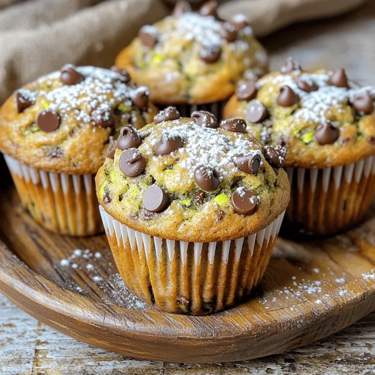 Für diese leckeren Muffins benötigst du einige einfache Zutaten. Hier ist die Liste: - 1 mittelgroße Zucchini, gerieben (etwa 1 Tasse) - 1 Tasse Allzweckmehl - 1/2 Tasse Vollkornmehl - 1 Teelöffel Backpulver - 1/2 Teelöffel Natron - 1/2 Teelöffel Salz - 1/2 Teelöffel gemahlener Zimt - 1/4 Teelöffel Muskatnuss - 1/2 Tasse brauner Zucker, fest verpackt - 1/4 Tasse weißer Zucker - 1/3 Tasse Pflanzenöl - 2 große Eier - 1 Teelöffel Vanilleextrakt - 1 Tasse Schokoladenstückchen Mit diesen Zutaten wirst du köstliche Muffins zaubern. Die geriebene Zucchini sorgt für Feuchtigkeit und einen tollen Geschmack. Falls du eine Zutat nicht hast, gibt es gute Alternativen. Hier sind einige Vorschläge: - Mehl: Du kannst das Allzweckmehl durch Mandelmehl ersetzen. - Zucker: Verwende Honig oder Kokosblütenzucker als alternative Süßungsmittel. - Öl: Apfelmus kann das Öl ersetzen. So werden die Muffins fettärmer. - Eier: Nutze Leinsamen oder Chiasamen, um die Eier zu ersetzen. Mische 1 Esslöffel mit 3 Esslöffeln Wasser. Diese Ersatzstoffe machen die Muffins ebenso lecker und passen zu verschiedenen Diäten. Zucchini ist nicht nur lecker, sondern auch sehr gesund. Hier sind einige Vorteile: - Kalorienarm: Zucchini hat wenige Kalorien, was sie ideal für Snacks macht. - Ballaststoffe: Sie enthält viele Ballaststoffe, die gut für die Verdauung sind. - Vitamine: Zucchini ist reich an Vitamin C und A, die das Immunsystem stärken. - Mineralien: Sie liefert wichtige Mineralien wie Kalium und Magnesium. Das Hinzufügen von Zucchini zu deinen Muffins erhöht die Nährstoffe. Das macht sie nicht nur schmackhaft, sondern auch gesund. Für das vollständige Rezept schau dir die [Full Recipe] an. Zuerst bereiten wir alle Zutaten vor. Das macht den Backprozess schnell und einfach. Sie benötigen: - 1 mittelgroße Zucchini, gerieben (etwa 1 Tasse) - 1 Tasse Allzweckmehl - 1/2 Tasse Vollkornmehl - 1 Teelöffel Backpulver - 1/2 Teelöffel Natron - 1/2 Teelöffel Salz - 1/2 Teelöffel gemahlener Zimt - 1/4 Teelöffel Muskatnuss - 1/2 Tasse brauner Zucker, fest verpackt - 1/4 Tasse weißer Zucker - 1/3 Tasse Pflanzenöl - 2 große Eier - 1 Teelöffel Vanilleextrakt - 1 Tasse Schokoladenstückchen Waschen Sie die Zucchini gut ab. Dann reiben Sie sie mit einer Reibe. Lassen Sie die geriebene Zucchini in einem Sieb abtropfen. So wird zu viel Wasser entfernt. Messen Sie dann die restlichen Zutaten ab. Jetzt kommen wir zum Mischen. Nehmen Sie eine große Schüssel. Geben Sie die geriebene Zucchini, den braunen Zucker, den weißen Zucker, das Pflanzenöl, die Eier und den Vanilleextrakt hinein. Rühren Sie alles gut um, bis es gleichmäßig vermischt ist. In einer anderen Schüssel mischen Sie das Allzweckmehl, das Vollkornmehl, das Backpulver, das Natron, das Salz, den Zimt und die Muskatnuss. Diese Mischung ist wichtig, um die Muffins locker zu machen. Fügen Sie dann die trockenen Zutaten langsam zu den feuchten Zutaten hinzu. Rühren Sie vorsichtig, bis alles gerade so verbunden ist. Achten Sie darauf, nicht zu lange zu rühren. Ein paar Klümpchen sind in Ordnung. Heben Sie nun die Schokoladenstückchen unter den Teig. Heizen Sie Ihren Ofen auf 175°C vor. Bereiten Sie ein Muffinblech mit Papierförmchen vor oder fetten Sie es ein. Verteilen Sie den Teig gleichmäßig auf die Förmchen. Füllen Sie jedes Förmchen etwa bis zu 2/3 voll. Backen Sie die Muffins 18-20 Minuten. Überprüfen Sie mit einem Zahnstocher, ob sie fertig sind. Wenn der Zahnstocher sauber herauskommt, sind die Muffins bereit. Lassen Sie sie 5 Minuten in der Form abkühlen. Danach legen Sie sie auf ein Kuchengitter, um vollständig auszukühlen. Für ein schönes Aussehen können Sie die Muffins warm auf einem dekorativen Teller servieren. Streuen Sie ein paar zusätzliche Schokoladenstückchen oben drauf. Eine Prise Puderzucker macht das Ganze noch schöner. Das ist die vollständige Anleitung für die Schokoladenstückchen-Zucchini-Muffins. Werfen Sie einen Blick auf das Full Recipe für weitere Details. Um die besten Zucchini-Muffins zu backen, folge diesen Schritten: - Zutaten vorbereiten: Stelle sicher, dass alle Zutaten zimmerwarm sind. - Zucchini gut abtropfen: Drücke die geriebene Zucchini leicht aus, um überschüssige Feuchtigkeit zu entfernen. - Teig vorsichtig mischen: Mische die trockenen und feuchten Zutaten nur so lange, bis sie verbunden sind. Diese Methoden helfen, die Muffins locker und saftig zu machen. Zu feuchte Muffins sind oft ein Problem. Hier sind einige Tipps: - Zucchini abmessen: Verwende eine Tasse geriebene Zucchini ohne überschüssiges Wasser. - Verhältnis der Zutaten: Halte das Verhältnis von Mehl zu Zucchini im Rezept ein. - Backzeit überprüfen: Achte darauf, die Muffins nicht zu lange im Ofen zu lassen. Wenn du diese Punkte beachtest, erhältst du perfekte Muffins. So lagerst du deine Muffins richtig: - Kühlschranklagerung: Bewahre die Muffins in einem luftdichten Behälter im Kühlschrank auf. - Zimmertemperatur: An einem kühlen, trockenen Ort halten sie sich bis zu drei Tage. - Einfrieren: Muffins lassen sich gut einfrieren. Wickele sie in Frischhaltefolie und lege sie in einen Gefrierbeutel. So bleiben deine Schokoladenstückchen-Zucchini-Muffins frisch und lecker! {{image_4}} Wenn Sie die Schokoladenstückchen anpassen möchten, gibt es viele Optionen. Sie können weiße Schokolade verwenden. Auch Milchschokolade passt gut. Dunkle Schokolade gibt einen reicheren Geschmack. Für eine gesunde Note, probieren Sie ungesüßte Schokoladenstückchen. Diese Varianten machen die Muffins spannend und lecker. Das Hinzufügen von Nüssen oder Trockenfrüchten kann den Muffins einen tollen Crunch geben. Walnüsse oder Pekannüsse passen sehr gut. Trockenfrüchte wie Rosinen oder Cranberries bringen Süße. Fügen Sie einfach eine halbe Tasse Ihrer Wahl hinzu. So machen Sie die Muffins noch interessanter. Für eine gesündere Version können Sie die Zutaten leicht ändern. Ersetzen Sie das Allzweckmehl durch Vollkornmehl. Das macht die Muffins nährstoffreicher. Reduzieren Sie den Zucker um ein Viertel. Sie können auch Honig oder Ahornsirup verwenden. So bleiben die Muffins süß, aber gesünder. Besuchen Sie die [Full Recipe] für genaue Mengen. Schokoladenstückchen-Zucchini-Muffins schmecken frisch am besten. Bei Raumtemperatur halten sie sich gut. Lagern Sie die Muffins in einem luftdichten Behälter. So bleiben sie weich und feucht. Im Kühlschrank können sie trocken werden. Wenn Sie sie dort lagern, wickeln Sie sie in Frischhaltefolie. Dies hilft, die Feuchtigkeit zu bewahren. Das Einfrieren ist eine tolle Option. Muffins können bis zu drei Monate im Gefrierfach bleiben. Lassen Sie die Muffins zuerst abkühlen. Wickeln Sie jeden Muffin in Frischhaltefolie. Legen Sie sie dann in einen Gefrierbeutel. Zum Auftauen nehmen Sie die Muffins einfach heraus. Lassen Sie sie bei Raumtemperatur stehen oder erwärmen Sie sie kurz in der Mikrowelle. Um die Frische zu erhalten, essen Sie die Muffins innerhalb von fünf Tagen. Sie können auch die Muffins vor dem Servieren leicht aufwärmen. So schmecken sie wie frisch gebacken. Ein kleiner Trick: Fügen Sie beim Lagern ein Stück Apfel oder ein Stück Brot in den Behälter hinzu. Dies hilft, die Feuchtigkeit zu bewahren. Probieren Sie es aus, um das beste Geschmackserlebnis zu haben! Zucchini ist ein toller Zusatz für Muffins. Sie macht die Muffins saftig. Um sie zu verstecken, reibe die Zucchini fein. Dies hilft, dass die Stückchen fast unsichtbar sind. Mische die Zucchini gut mit den anderen Zutaten. So schmeckt man sie kaum. Du kannst auch die Menge erhöhen, ohne den Geschmack zu ändern. Ja, das ist möglich! Apfelmus ist eine gute, gesunde Alternative. Es macht die Muffins feucht und süß. Verwende die gleiche Menge Apfelmus wie Öl. Dadurch wird der Fettgehalt geringer. Die Muffins haben dann einen fruchtigen Geschmack. Das ist besonders gut, wenn du weniger Fett essen möchtest. Die Basisgewürze sind Zimt und Muskatnuss. Du kannst aber auch andere Gewürze hinzufügen. Ingwer gibt einen warmen, würzigen Kick. Vanille passt ebenfalls gut dazu. Eine Prise Nelken kann die Aromen verstärken. Experimentiere mit verschiedenen Gewürzen! So findest du deinen perfekten Geschmack. Schokoladenstückchen-Zucchini-Muffins sind so vielseitig. Lass deiner Kreativität freien Lauf! Die Zucchini-Muffins mit Schokoladenstückchen sind einfach und lecker. Wir haben die Hauptzutaten, Backmethoden und Variationen besprochen. Du kannst Zucchini geschickt verstecken und gesunde Alternativen nutzen. Denk an die besten Lagerpraktiken, damit die Muffins frisch bleiben. Mit diesen Tipps wirst du tolle Muffins backen, die jeder mag. Viel Spaß beim Ausprobieren und genieß das Backen!