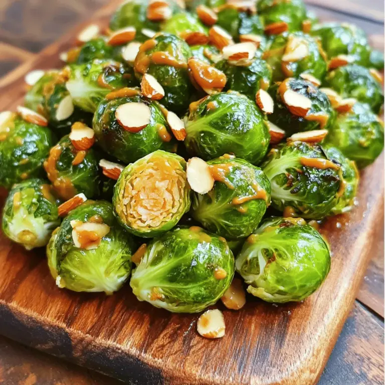 - 450 g Rosenkohl, vorbereitet und halbiert - 3 Esslöffel Olivenöl - 3 Esslöffel Honig - 2 Esslöffel Dijon-Senf - 1 Esslöffel Apfelessig Ich wähle frischen Rosenkohl aus, weil er süß und zart ist. Die Kombination von Honig und Senf gibt den Rosenkohl einen tollen Geschmack. Das Olivenöl sorgt dafür, dass sie schön rösten. - 1 Teelöffel Knoblauchpulver - Salz und Pfeffer nach Geschmack Knoblauchpulver gibt den Rosenkohl einen extra Kick. Ich füge Salz und Pfeffer hinzu, um den Geschmack zu verstärken. Diese Gewürze sind einfach, aber sehr wichtig. - Geröstete Mandeln oder Pekannüsse zur Dekoration (optional) Manchmal mag ich es, die Rosenkohl mit gerösteten Nüssen zu garnieren. Sie geben einen angenehmen Crunch. Außerdem sehen sie schön aus und machen das Gericht besonders. Für die genaue Zubereitung, schauen Sie sich das [Full Recipe] an. Heize deinen Ofen auf 200°C vor. Das ist wichtig für das Rösten. Nimm 450 g frischen Rosenkohl. Bereite ihn vor, indem du die Enden abschneidest und ihn halbierst. Gib die halbierten Rosenkohl in eine große Schüssel. Träufle 3 Esslöffel Olivenöl darüber. Vermenge alles gründlich. So wird jeder Rosenkohl gleichmäßig mit Öl bedeckt. In einer kleinen Schüssel mische 3 Esslöffel Honig, 2 Esslöffel Dijon-Senf und 1 Esslöffel Apfelessig. Füge 1 Teelöffel Knoblauchpulver hinzu. Würze mit Salz und Pfeffer nach Geschmack. Rühre die Mischung gut um, bis sie glatt ist. Diese Mischung gibt den Rosenkohl einen tollen Geschmack. Gieße die Honig-Senf-Mischung über die Rosenkohl in der großen Schüssel. Mische alles gut, damit die Rosenkohl von der Sauce umhüllt sind. Lege die Rosenkohl in einer gleichmäßigen Schicht auf ein mit Backpapier ausgelegtes Backblech. Röste die Rosenkohl im Ofen für etwa 20-25 Minuten. Rühre sie nach 10 Minuten um, damit sie gleichmäßig garen. Die Rosenkohl sollten zart und leicht karamellisiert sein. Wenn sie fertig sind, nimm das Blech aus dem Ofen. Lass sie etwas abkühlen und serviere sie dann. Du kannst sie mit gerösteten Mandeln oder Pekannüssen garnieren. So schmecken sie noch besser! Rosenkohl wird am besten im Ofen geröstet. Die Hitze macht sie zart und süß. Achte darauf, dass die Rosenkohl gleichmäßig auf dem Blech verteilt sind. So garen sie gleichmäßig. Wenn du sie umdrehst, achte darauf, dass sie nicht überfüllt sind. Ich empfehle, ein großes Blech zu benutzen. So bleibt der Platz für die Luftzirkulation. Du kannst den Geschmack der Honig-Senf-Mischung leicht ändern. Wenn du es schärfer magst, füge mehr Senf hinzu. Wenn du es süßer magst, nimm mehr Honig. Ein Spritzer Zitrone kann auch einen frischen Kick geben. Experimentiere mit verschiedenen Essigen, wie Rotweinessig oder Balsamico. So findest du deine perfekte Mischung. Die Präsentation ist wichtig für das Essen. Verwende eine schöne Servierplatte. Streue geröstete Mandeln oder Pekannüsse oben drauf. Sie geben dem Gericht einen tollen Crunch. Du kannst auch frische Kräuter wie Petersilie oder Thymian hinzufügen. Das sorgt für Farbe und Frische. Das macht die Rosenkohl noch einladender. Wenn du mehr Ideen brauchst, sieh dir das Full Recipe an. {{image_4}} Wenn du eine vegetarische oder vegane Option suchst, bist du hier richtig. Du kannst den Honig durch Agavendicksaft oder Ahornsirup ersetzen. Beide Süßungsmittel bieten einen tollen Geschmack, der gut zum Rosenkohl passt. Das macht das Gericht auch für Veganer geeignet. Auch die Verwendung von Pflanzenöl statt Olivenöl ist eine gute Wahl. Um deinem Gericht mehr Tiefe zu geben, kannst du verschiedene Gewürze ausprobieren. Füge etwas Paprika oder Kreuzkümmel hinzu. Diese Gewürze bringen eine neue Dimension in den Geschmack. Auch frische Kräuter wie Thymian oder Rosmarin passen gut. Sie geben den Rosenkohl ein frisches Aroma. Experimentiere ruhig mit deinen Lieblingsgewürzen. Honig-Senf glasierte Rosenkohl sind eine tolle Beilage. Sie passen gut zu vielen Hauptgerichten. Du kannst sie mit gebratenem Hähnchen oder Lachs servieren. Auch zu einer warmen Quinoa-Bowl sind sie lecker. Wenn du ein festliches Essen planst, sind sie auch eine gute Wahl für den Feiertagstisch. Probiere sie mit Kartoffelpüree oder Reis für eine vollständige Mahlzeit. Um die Honig-Senf glasierte Rosenkohl frisch zu halten, lege sie in einen luftdichten Behälter. So bleiben sie zart und lecker. Stelle den Behälter in den Kühlschrank. Dort bleiben sie bis zu drei Tage gut. Warte nicht zu lange, um den besten Geschmack zu genießen. Wenn du die Reste einfrieren möchtest, lege die Rosenkohl auf einem Backblech aus. So können sie nicht zusammenkleben. Lass sie erst ganz abkühlen. Danach packe sie in einen gefriergeeigneten Behälter. Du kannst sie bis zu drei Monate im Gefrierfach aufbewahren. Zum Aufwärmen, taue sie zuerst im Kühlschrank auf. Danach erhitze sie im Ofen bei 180°C. So bleiben sie knusprig. Die Haltbarkeit der Reste ist wichtig. Im Kühlschrank sind die Rosenkohl drei Tage haltbar. Im Gefrierfach können sie bis zu drei Monate bleiben. Achte darauf, die Reste gut zu lagern. So kannst du jederzeit eine leckere Beilage genießen. Ich röste den Rosenkohl etwa 20 bis 25 Minuten. Bei 200°C werden sie zart und karamellisieren leicht. Nach der Hälfte der Zeit rühre ich sie um. So erhalten sie eine gleichmäßige Bräunung. Achte darauf, dass sie nicht verbrennen. Ein schöner goldbrauner Farbton zeigt, dass sie fertig sind. Ja, du kannst die Zutaten anpassen. Wenn du keinen Dijon-Senf magst, probiere Honig-Senf oder einen anderen Senf. Du kannst auch das Olivenöl durch ein anderes Öl ersetzen. Nüsse sind optional, aber sie fügen tollen Crunch hinzu. Fühle dich frei, mit Gewürzen zu experimentieren. Paprika oder Chili geben einen scharfen Kick. Honig-Senf glasierte Rosenkohl sind sehr gesund. Sie enthalten viele Vitamine und Mineralien. Rosenkohl sind reich an Ballaststoffen und Antioxidantien. Das Gericht ist kalorienarm und nährstoffreich. Die Kombination aus Honig und Senf ist auch gut für den Geschmack. Es ist eine tolle Beilage zu vielen Hauptgerichten. Im Blogbeitrag haben wir die Hauptzutaten für Honig-Senf glasierte Rosenkohl besprochen. Ich habe dir Schritt-für-Schritt-Anleitungen gegeben, um das Gericht perfekt zuzubereiten. Tipps zur Verfeinerung und Variationen für verschiedene Geschmäcker rundeten die Infos ab. Honig-Senf glasierte Rosenkohl sind lecker und einfach. Probiere es aus und mache es zu deiner eigenen Köstlichkeit!