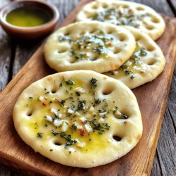 - 2 Tassen Weizenmehl - 1 Teelöffel Backpulver - ½ Teelöffel Salz - ¾ Tasse warmes Wasser - 2 Esslöffel Olivenöl - 3 Knoblauchzehen, fein gehackt Die Basis für unser Fladenbrot ist einfach und lecker. Weizenmehl gibt dem Brot die nötige Struktur. Backpulver sorgt dafür, dass das Brot leicht und luftig wird. Das Salz bringt den Geschmack hervor, während warmes Wasser und Olivenöl helfen, den Teig geschmeidig zu machen. Der gehackte Knoblauch fügt einen tollen, aromatischen Geschmack hinzu. - 2 Esslöffel frische Petersilie, gehackt - 1 Esslöffel frischer Rosmarin, gehackt - 1 Teelöffel getrockneter Oregano Die Kräuter sind der Schlüssel zu diesem Rezept. Frische Petersilie bringt eine helle Note. Rosmarin gibt eine erdige Tiefe. Oregano fügt einen klassischen italienischen Geschmack hinzu. Diese Kombination macht das Fladenbrot besonders aromatisch. - Zusätzliches Olivenöl zum Bestreichen Ein wenig zusätzliches Olivenöl sorgt für eine schöne goldene Farbe und einen glänzenden Glanz. Es hilft auch, die Kräuter auf dem Fladenbrot zu halten. Diese kleinen Details machen einen großen Unterschied. Für das volle Rezept schauen Sie sich [Full Recipe] an. Zuerst vermengen Sie die trockenen Zutaten. Nehmen Sie eine große Schüssel und geben Sie das Weizenmehl, das Backpulver und das Salz hinein. Rühren Sie alles gut um, damit sich die Zutaten gleichmäßig vermischen. Jetzt kommt der spannende Teil: Fügen Sie das warme Wasser und das Olivenöl hinzu. Machen Sie in der Mitte der Mischung eine kleine Mulde. Gießen Sie dann das Wasser und das Öl in diese Mulde. Mit einem Holzlöffel rühren Sie alles, bis sich ein Teig bildet. Nun kneten Sie den Teig auf einer bemehlten Fläche. Arbeiten Sie den Teig etwa fünf Minuten lang, bis er glatt und elastisch ist. Dies hilft, die Struktur des Fladenbrots zu verbessern. Legen Sie den Teig zurück in die Schüssel und decken Sie ihn mit einem feuchten Tuch ab. Lassen Sie ihn etwa 20 Minuten ruhen. Dies gibt dem Teig Zeit, um aufzugehen und die Aromen zu verbinden. Teilen Sie den ruhenden Teig jetzt in vier gleich große Stücke. Rollen Sie jedes Stück zu einem ¼-Zoll dicken Kreis aus. In einer kleinen Schüssel vermengen Sie den gehackten Knoblauch und die frischen Kräuter. Diese Mischung verleiht dem Fladenbrot einen tollen Geschmack. Heizen Sie eine antihaftbeschichtete Pfanne auf mittelhohe Hitze vor und geben Sie einen Schuss Olivenöl hinein. Legen Sie ein ausgerolltes Fladenbrot in die Pfanne. Backen Sie es etwa zwei bis drei Minuten, bis die Unterseite goldbraun ist und sich Blasen bilden. Streuen Sie die Knoblauch-Kräutermischung auf die gegarte Seite. Drehen Sie das Brot um und backen Sie die andere Seite für weitere zwei Minuten. Nehmen Sie das Fladenbrot aus der Pfanne und bestreichen Sie es leicht mit zusätzlichem Olivenöl. Wiederholen Sie dies für die restlichen Fladenbrote. Für das vollständige Rezept schauen Sie sich das [Full Recipe] an. Die richtige Konsistenz des Teigs ist sehr wichtig. Verwende genau 2 Tassen Weizenmehl. Füge dann ¾ Tasse warmes Wasser hinzu. Wenn der Teig zu trocken ist, kannst du mehr Wasser hinzufügen. Wenn er zu klebrig ist, füge etwas Mehl hinzu. Knete den Teig gut, bis er glatt ist. Lass ihn dann für 20 Minuten ruhen. Diese Ruhezeit hilft dem Teig, besser zu werden. Du kannst das Fladenbrot nach deinem Geschmack anpassen. Füge frische Kräuter wie Thymian oder Basilikum hinzu. Diese Kräuter verleihen dem Brot einen besonderen Geschmack. Nutze auch Knoblauchöl, um den Knoblauchgeschmack zu intensivieren. Einfach etwas Knoblauchöl vor dem Backen auf das Brot träufeln. So wird das Brot noch aromatischer und leckerer. Es gibt zwei Haupttechniken, um das Fladenbrot zu backen: in der Pfanne oder im Ofen. Die Pfannentechnik gibt dir eine schöne goldene Farbe. Heize die Pfanne gut vor und nutze mittlere Hitze. Für die Ofentechnik forme das Brot und backe es bei 220 Grad Celsius. Achte darauf, die Temperatur gut zu kontrollieren. So wird das Brot gleichmäßig durchgebacken und bleibt weich. {{image_4}} Fügen Sie Feta oder Mozzarella hinzu. Diese Käsesorten schmelzen gut und geben dem Fladenbrot einen tollen Geschmack. Streuen Sie den Käse direkt auf das Fladenbrot, bevor Sie es backen. Der Käse wird goldbraun und lecker. Experimentieren Sie mit verschiedenen Käsesorten für neue Geschmäcker. Verwenden Sie glutenfreies Mehl. Damit können auch Menschen mit Glutenunverträglichkeit das Fladenbrot genießen. Achten Sie darauf, eine Mischung aus glutenfreiem Mehl zu wählen. Es gibt viele gute Optionen auf dem Markt. Der Teig kann etwas anders sein, aber der Geschmack bleibt großartig. Fügen Sie Chiliflocken oder Paprika hinzu. Diese Gewürze bringen etwas Schärfe in das Fladenbrot. Streuen Sie die Gewürze in die Kräutermischung vor dem Backen. Sie können die Menge nach Ihrem Geschmack anpassen. So wird das Fladenbrot spannend und lecker. Um dein Fladenbrot frisch zu halten, lege es in den Kühlschrank. Wickel es in Frischhaltefolie oder lege es in einen luftdichten Behälter. So bleibt es weich und lecker. Kalt hält es sich bis zu fünf Tage. Wenn du es draußen lässt, wird es schnell trocken. Wenn du das Fladenbrot länger lagern willst, kannst du es einfrieren. Teile das Brot in Portionen. Wickel jede Portion in Frischhaltefolie. Lege sie dann in einen Gefrierbeutel. So bleibt der Geschmack erhalten. Um es wieder aufzutauen, lasse es einfach bei Raumtemperatur stehen. Du kannst es auch kurz in den Ofen geben, um es wieder knusprig zu machen. Frisches Fladenbrot schmeckt am besten. Es hat eine weiche Textur und ein tolles Aroma. Aufbewahrtes Fladenbrot kann etwas trockener werden. Dennoch kannst du es genießen. Achte darauf, die Reste gut zu lagern, damit du lange Freude daran hast. Ja, du kannst das Fladenbrot ohne Backpulver machen. Eine gute Option ist, Hefe zu verwenden. Hefe gibt dem Brot eine schöne Luftigkeit. Du musst den Teig dann länger gehen lassen. Eine andere Möglichkeit ist, Natron und Essig zu mischen. Diese Mischung erzeugt eine ähnliche Wirkung wie Backpulver. Um das Fladenbrot frisch zu halten, lege es in einen luftdichten Behälter. Du kannst auch ein sauberes Küchentuch verwenden, um es abzudecken. Stelle sicher, dass es bei Raumtemperatur aufbewahrt wird. Wenn du es länger lagern möchtest, lege es in den Kühlschrank. Achte darauf, es vor dem Servieren leicht aufzuwärmen. Ja, wenn du in größeren Mengen kochen möchtest, verdopple oder verdreifache die Zutaten. Achte darauf, dass du genug Platz in der Pfanne hast, um die Fladenbrote zu braten. Du kannst auch mehrere Pfannen gleichzeitig verwenden, um Zeit zu sparen. Teile den Teig in gleichmäßige Portionen, damit die Fladenbrote gleichmäßig garen. Hier ist das vollständige Rezept für einfaches Knoblauch-Kräuter-Fladenbrot. Du findest eine einfache Anleitung und alle Zutaten, die du benötigst. Zusammenfassend haben wir die Zutaten, Schritte und Tipps für das einfache Knoblauch-Kräuter-Fladenbrot durchlaufen. Wir haben gelernt, welche Hauptzutaten benötigt werden und wie man den Teig optimal zubereitet. Du kannst das Rezept nach deinem Geschmack anpassen, um neue Variationen zu entdecken. Achte auf die richtige Lagerung, damit dein Fladenbrot frisch bleibt. Jetzt liegt es an dir, das Fladenbrot auszuprobieren und kreative Anpassungen vorzunehmen. Viel Spaß beim Backen und Genießen!