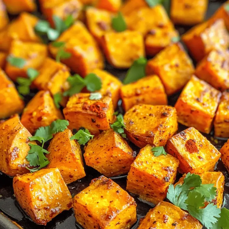 - 4 mittelgroße Süßkartoffeln, geschält und gewürfelt - 2 Esslöffel Olivenöl - Gewürze: Chilipulver, Paprika, Kreuzkümmel, Knoblauchpulver - Abrieb und Saft von 2 Limetten - Frischer Koriander zur Garnierung - Salz und Pfeffer nach Geschmack Ich liebe, wie einfach die Zutaten für Chili-Lime geröstete Süßkartoffeln sind. Diese Süßkartoffeln bringen viel Geschmack und Farbe auf den Tisch. Die Hauptzutaten sind wichtig, um diesen tollen Geschmack zu erreichen. Die Süßkartoffeln sind süß und nahrhaft. Das Olivenöl hilft bei der Röstaromenbildung. Die Gewürze verleihen den Süßkartoffeln den perfekten Kick. Die frischen Zutaten, wie die Limetten, bringen eine spritzige Note. Der Abrieb und der Saft geben den Süßkartoffeln Frische. Frischer Koriander als Garnierung sieht nicht nur schön aus, sondern schmeckt auch klasse dazu. Für die zusätzlichen Optionen kannst du Salz und Pfeffer nach Belieben verwenden. Das passt alles gut zusammen und macht das Gericht lecker. Für das gesamte Rezept, schau dir [Full Recipe] an. Zuerst schälen Sie die Süßkartoffeln. Das macht sie zart und süß. Dann schneiden Sie sie in gleichmäßige Würfel. Diese sollten etwa 2,5 cm groß sein. So garen sie gleichmäßig. Heizen Sie Ihren Backofen auf 220 °C (425 °F) vor. Ein heißer Ofen gibt den Süßkartoffeln eine schöne Kruste. In einer großen Rührschüssel vermengen Sie die gewürfelten Süßkartoffeln mit 2 Esslöffeln Olivenöl. Fügen Sie 1 Teelöffel Chilipulver, 1 Teelöffel Paprika, 1/2 Teelöffel Kreuzkümmel und 1 Teelöffel Knoblauchpulver hinzu. Der Limettensaft und Abrieb von 2 Limetten bringen Frische. Mischen Sie alles gut durch. Würzen Sie mit Salz und Pfeffer nach Ihrem Geschmack. Legen Sie die gewürzten Süßkartoffeln auf ein Backblech. Achten Sie darauf, dass sie nicht überfüllt sind. Rösten Sie die Süßkartoffeln für 25-30 Minuten im Ofen. Wenden Sie sie zur Hälfte der Garzeit. So werden sie goldbraun und weich. Nach dem Rösten lassen Sie die Süßkartoffeln kurz abkühlen. Servieren Sie sie heiß, garniert mit frischem Koriander. Diese Chili-Lime gerösteten Süßkartoffeln sind ein Genuss! Für die vollständige Zubereitung können Sie das [Full Recipe] ansehen. Um die beste Röstung zu erreichen, schichte die Süßkartoffeln gleichmäßig auf dem Blech. Wenn sie übereinander liegen, garen sie nicht gleichmäßig. Verwende Backpapier, um die Reinigung zu erleichtern. So bleibt dein Blech sauber und die Süßkartoffeln haften nicht. Für mehr Geschmack kannst du Limettenabrieb hinzufügen. Der frische Geschmack der Limette hebt das Gericht hervor. Du kannst die Gewürze nach deinem Geschmack anpassen. Magst du es schärfer? Füge mehr Chilipulver hinzu. Willst du es milder? Reduziere die Menge. Präsentiere die gerösteten Süßkartoffeln auf einem dekorativen Teller. So sieht das Gericht ansprechend aus. Streue zusätzliche Limettenzesten darüber. Das gibt nicht nur Farbe, sondern auch einen frischen Kick. Diese kleinen Details machen das Essen noch schöner und köstlicher. {{image_4}} Um den Geschmack Ihrer Chili-Lime gerösteten Süßkartoffeln zu verändern, können Sie kreativ werden. Fügen Sie Zimt für eine süße Note hinzu oder Cayennepfeffer für mehr Schärfe. Diese Gewürze geben den Süßkartoffeln eine neue Dimension. Sie können auch anderes Gemüse wie Paprika oder Zucchini hinzufügen. Diese Gemüse bringen Farbe und Textur in das Gericht. Einfach in Stücke schneiden und zusammen mit den Süßkartoffeln rösten. Eine der besten Eigenschaften dieses Rezepts ist, dass es von Natur aus vegan und glutenfrei ist. Achten Sie darauf, dass alle Zutaten, die Sie verwenden, diese Kriterien erfüllen. Verwenden Sie frische Gewürze und hochwertiges Olivenöl. So bleibt Ihr Gericht rein und gesund. Chili-Lime geröstete Süßkartoffeln sind sehr vielseitig. Sie können sie als Beilage zu Fleischgerichten servieren oder als Hauptgericht genießen. Diese Süßkartoffeln passen gut zu gegrilltem Hähnchen oder Fisch. Sie können auch einfach einen frischen Salat dazu machen. Für eine volle Mahlzeit sind sie perfekt mit einer Quinoa-Basis. So schaffen Sie ein ausgewogenes und leckeres Gericht. Schauen Sie sich das [Full Recipe] an, um noch mehr Ideen zu sammeln! Geröstete Süßkartoffeln sind einfach zu lagern. Lassen Sie sie zuerst abkühlen. Danach legen Sie die Reste in einen luftdichten Behälter. Sie können sie bis zu drei Tage im Kühlschrank aufbewahren. Stellen Sie sicher, dass der Behälter gut verschlossen ist, um Feuchtigkeit und Gerüche zu vermeiden. Im Kühlschrank bleiben geröstete Süßkartoffeln gut für drei Tage frisch. Wenn Sie sie länger aufbewahren möchten, können Sie sie einfrieren. Legen Sie die Süßkartoffeln in einen Gefrierbeutel. So halten sie sich bis zu drei Monate. Beschriften Sie den Beutel mit dem Datum, um den Überblick zu behalten. Um die Süßkartoffeln wieder aufzuwärmen, verwenden Sie den Ofen. Heizen Sie ihn auf 180 °C vor. Legen Sie die Süßkartoffeln auf ein Backblech. Rösten Sie sie etwa 10 bis 15 Minuten, bis sie warm sind. Alternativ können Sie die Süßkartoffeln in der Mikrowelle erwärmen. Geben Sie sie in eine mikrowellengeeignete Schüssel. Erwärmen Sie sie für 1 bis 2 Minuten. So bleibt der Geschmack frisch und lecker. Für das beste Ergebnis probieren Sie die empfohlene [Full Recipe]. Die Zubereitung dieser Chili-Lime gerösteten Süßkartoffeln dauert nur 10 Minuten. Die Gesamtzeit beträgt 40 Minuten. In dieser Zeit rösten die Süßkartoffeln im Ofen und entwickeln einen tollen Geschmack. Ja, du kannst andere Kartoffelsorten nutzen. Zum Beispiel kannst du normale Kartoffeln verwenden. Diese haben jedoch einen anderen Geschmack und eine andere Textur. Süßkartoffeln sind süßer und cremiger. Normale Kartoffeln werden knuspriger. Diese gerösteten Süßkartoffeln passen gut zu vielen Gerichten. Du kannst sie mit gegrilltem Hähnchen oder Fisch servieren. Auch zu einem frischen Salat sind sie lecker. Sie sind eine tolle Beilage zu jedem Essen. Ja, du kannst die Süßkartoffeln im Voraus zubereiten. Koche sie einfach und lagere sie im Kühlschrank. Du kannst sie in einem luftdichten Behälter aufbewahren. So bleiben sie frisch für einige Tage. Wenn du sie aufwärmst, werden sie wieder lecker. Zum Schluss haben wir die wichtigsten Punkte zu Chili-Lime gerösteten Süßkartoffeln besprochen. Wir haben die Hauptzutaten und die frischen Zutaten klar aufgeführt. Die Schritt-für-Schritt-Anleitung hilft Ihnen, perfekte Süßkartoffeln zu rösten. Denken Sie daran, mit Gewürzen und frischen Zutaten zu experimentieren. Ihre Reste lassen sich auch gut aufbewahren und genießen. Dieses Gericht ist vielseitig und eignet sich als Beilage oder Hauptgericht. Genießen Sie den wunderbaren Geschmack!