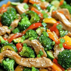 Für mein Rezept der Hähnchen-Gemüse-Pfanne brauche ich einige wichtige Zutaten. Diese sind: - 450 g Hähnchenbrust, in dünne Streifen geschnitten - 1 Paprika (rot oder gelb), in Streifen geschnitten - 1 Tasse Brokkoliröschen - 1 Karotte, in Julienne geschnitten - 1 Zucchini, in Scheiben geschnitten - 3 Frühlingszwiebeln, gehackt - 2 Knoblauchzehen, fein gehackt - 1 Esslöffel Ingwer, gerieben - 1 Esslöffel Speisestärke - 60 ml Hühnerbrühe Diese Zutaten bringen Farbe und Geschmack in das Gericht. Das Hähnchen sorgt für Proteine und das Gemüse bringt viele Vitamine. Die Gewürze machen das Gericht wirklich spannend. Ich verwende: - 2 Esslöffel Sojasauce - 1 Esslöffel Sesamöl - Salz und Pfeffer nach Geschmack - Sesamsamen zum Garnieren Sojasauce gibt Tiefe, während Sesamöl einen tollen Duft bringt. Die Würze sorgt für ein ausgewogenes Geschmackserlebnis. Du kannst auch anderes Gemüse verwenden. Hier sind einige Vorschläge: - Grüne Bohnen - Mangold - Erbsen - Pilze Diese Gemüseoptionen sind lecker und gesund. Sie bringen Abwechslung in die Pfanne. Du kannst je nach Saison und Vorliebe variieren. Finde also dein Lieblingsgemüse. Für das komplette Rezept schau dir die Full Recipe an. Um das Hähnchen gut zu marinieren, nehmen Sie eine mittelgroße Schüssel. Legen Sie die geschnittenen Hähnchenstreifen hinein. Fügen Sie 2 Esslöffel Sojasauce, eine Prise Salz und Pfeffer hinzu. Mischen Sie alles gut. Lassen Sie das Hähnchen für 15 Minuten marinieren. Diese Zeit nutzt man, um das Gemüse vorzubereiten. Während das Hähnchen mariniert, bereiten Sie das Gemüse vor. Schneiden Sie eine Paprika in Streifen. Nehmen Sie eine Tasse Brokkoliröschen. Schneiden Sie eine Karotte in feine Julienne-Streifen. Schneiden Sie eine Zucchini in dünne Scheiben. Hacken Sie drei Frühlingszwiebeln und zwei Knoblauchzehen. Reiben Sie 1 Esslöffel Ingwer. Halten Sie alles bereit für das Braten. Erhitzen Sie 1 Esslöffel Sesamöl in einer großen Pfanne oder einem Wok. Achten Sie darauf, dass die Hitze mittel bis hoch ist. Fügen Sie das marinierte Hähnchen hinzu. Braten Sie es etwa 5 bis 7 Minuten. Es sollte goldbraun und durchgegart sein. Nehmen Sie das Hähnchen aus der Pfanne und stellen Sie es beiseite. Fügen Sie jetzt Knoblauch und Ingwer in die Pfanne. Braten Sie sie 30 Sekunden lang, bis sie duften. Geben Sie die Paprika, den Brokkoli, die Karotte und die Zucchini dazu. Rühren Sie alles 4 bis 5 Minuten um. Das Gemüse soll zart, aber knackig bleiben. Geben Sie das Hähnchen zurück in die Pfanne. Mischen Sie 1 Esslöffel Speisestärke mit 60 ml Hühnerbrühe in einer kleinen Schüssel. Gießen Sie diese Mischung über das Hähnchen und Gemüse. Rühren Sie gut um, bis die Sauce eindickt – etwa 2 bis 3 Minuten. Fügen Sie die gehackten Frühlingszwiebeln hinzu und mischen Sie alles nochmals gut. Schmecken Sie nach Belieben mit Salz und Pfeffer ab. Nehmen Sie die Pfanne vom Herd und servieren Sie das Gericht heiß. Garnieren Sie es mit Sesamsamen. Voilà, Ihre würzige Hähnchen-Gemüse-Pfanne ist fertig! Für die vollständige Zubereitung können Sie [Full Recipe] nutzen. Die Auswahl der richtigen Zutaten ist entscheidend für den Geschmack. Frisches Gemüse bringt mehr Farbe und Nährstoffe. Wählen Sie knackige Paprika, leuchtenden Brokkoli und frische Karotten. Achten Sie darauf, dass das Hähnchen frisch und von guter Qualität ist. Bio-Hähnchen hat oft mehr Geschmack. Für den besten Geschmack sollten Sie auch frische Kräuter verwenden. Diese können das Gericht aufwerten und es lebendiger machen. Die richtige Technik ist wichtig, um das perfekte Stir-Fry zu erzielen. Stellen Sie sicher, dass Ihre Pfanne oder Ihr Wok heiß genug ist. Das hilft, das Hähnchen schnell zu braten und es saftig zu halten. Rühren Sie ständig um, damit alles gleichmäßig gart. Verwenden Sie beim Braten wenig Öl, so bleibt das Gericht leicht. Kochen Sie das Gemüse nur kurz, damit es knackig bleibt. Die Präsentation macht viel aus. Servieren Sie das Stir-Fry auf einem großen Teller. Garnieren Sie es mit frischen Frühlingszwiebeln und Sesamsamen. Diese kleinen Details machen das Gericht ansprechender. Nutzen Sie bunte Zutaten, um den Teller lebendig zu gestalten. Ein gut angerichtetes Gericht sieht nicht nur lecker aus, sondern schmeckt auch besser. Für die beste Erfahrung, genießen Sie es sofort nach dem Kochen. {{image_4}} Du kannst die Hähnchenbrust leicht ersetzen. Tofu ist eine tolle Wahl. Schneide den Tofu in Würfel und mariniere ihn wie das Hähnchen. Du kannst auch Tempeh verwenden. Es hat einen nussigen Geschmack. Auch Seitan funktioniert gut. Er hat eine fleischige Textur und nimmt Aromen gut auf. Jeder hat seinen eigenen Geschmack. Du kannst die Sojasauce durch Tamari ersetzen. Das macht das Gericht glutenfrei. Für mehr Schärfe, füge Chili oder Sriracha hinzu. Magst du es süßer? Ein Teelöffel Honig oder Ahornsirup passt gut. Wenn du mehr Crunch möchtest, streue Nüsse oder Samen obendrauf. Das Gemüse kann sich je nach Saison ändern. Im Frühling sind Erbsen und Spargel frisch. Im Sommer sind Zucchini und Paprika perfekt. Im Herbst kannst du Kürbis oder Rosenkohl verwenden. Im Winter sind Karotten und Kohl eine gute Wahl. Diese Anpassungen bringen neue Geschmäcker in dein Gericht. Probiere die Full Recipe für mehr Ideen. Aufbewahrung ist einfach. Lass die Hähnchen-Gemüse-Pfanne auf Raumtemperatur abkühlen. Packe die Reste in einen luftdichten Behälter. Du kannst die Reste für ein schnelles Mittagessen nutzen. Ein Hinweis: Vermeide, das Gericht länger als zwei Stunden bei Raumtemperatur stehenzulassen. Um die Pfanne wieder heiß zu machen, nutze eine Pfanne oder die Mikrowelle. In der Pfanne erhitzt du sie bei mittlerer Hitze. Rühre gelegentlich, damit nichts anbrennt. In der Mikrowelle kannst du die Reste in 1-Minuten-Intervallen erwärmen. Rühre dazwischen um, damit die Hitze gleichmäßig verteilt wird. Die Hähnchen-Gemüse-Pfanne hält sich im Kühlschrank etwa drei bis vier Tage. Achte darauf, dass sie gut verpackt ist. Wenn du sie länger aufbewahren möchtest, friere sie ein. Im Gefrierschrank bleibt sie bis zu drei Monate frisch. Achte darauf, sie gut in Behälter zu verpacken, um Gefrierbrand zu vermeiden. Die Hähnchen-Gemüse-Pfanne bleibt im Kühlschrank für 3 bis 4 Tage frisch. Lagere sie in einem luftdichten Behälter. So bleibt der Geschmack erhalten. Du kannst sie auch einfrieren. Im Gefrierfach hält sie bis zu 3 Monate. Denke daran, sie gut zu verpacken, um Gefrierbrand zu vermeiden. Ja, gefrorenes Gemüse ist eine tolle Option. Es spart Zeit und bleibt frisch. Achte darauf, das Gemüse vorher nicht aufzutauen. Füge es einfach direkt in die Pfanne hinzu. So bleibt die Textur besser und das Gemüse wird knackiger. Zu einem Stir-Fry passen viele Beilagen. Reis ist klassisch und einfach. Du kannst auch Quinoa oder Nudeln verwenden. Für eine leichtere Option sind Salate gut geeignet. Probiere auch gedämpftes Gemüse als Beilage. Das ergänzt die Aromen perfekt. Die Hähnchen-Gemüse-Pfanne ist einfach und lecker. Sie verlangt nach frischen Zutaten, tollen Gewürzen und smarten Kochtechniken. Wir haben auch über Variationen gesprochen, damit jeder Spaß hat. Du kannst die Reste einfach lagern und neu aufwärmen. Denk daran, deine eigenen Geschmäcker einzubringen und den Mix zu probieren. Genieß das Kochen und die köstlichen Ergebnisse!