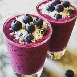- 1 Tasse frische oder gefrorene Blaubeeren - 1 Tasse Kokosmilch - 1 gefrorene Banane Die Hauptzutaten sind einfach und lecker. Blaubeeren bringen einen süßen, fruchtigen Geschmack. Kokosmilch macht den Smoothie cremig und reichhaltig. Die gefrorene Banane sorgt für eine tolle Textur und süßt das Getränk. - 1 Esslöffel Honig oder Ahornsirup (optional) - 2 Esslöffel geraspelte Kokosnuss - 1 Esslöffel Chiasamen Honig oder Ahornsirup sind tolle Optionen, um den Smoothie zu süßen. Die geraspelte Kokosnuss gibt einen zusätzlichen Kokosgeschmack. Chiasamen sind gesund und fügen Ballaststoffe hinzu. - Eiswürfel (für eine dickere Konsistenz) Wenn du einen dickeren Smoothie möchtest, füge einfach einige Eiswürfel hinzu. Das macht den Smoothie erfrischend und kühl. Du kannst diese Zutaten für einen leckeren Kokosblaubeer Bliss Smoothie verwenden. Sie helfen, einen gesunden und schmackhaften Genuss zu kreieren. Zuerst messen wir die Zutaten ab. Das ist wichtig für den besten Geschmack. Hier sind die Zutaten, die du brauchst: - 1 Tasse frische oder gefrorene Blaubeeren - 1 Tasse Kokosmilch - 1 gefrorene Banane - 1 Esslöffel Honig oder Ahornsirup (optional) - 2 Esslöffel geraspelte Kokosnuss - 1 Esslöffel Chiasamen - Eiswürfel (optional) Wasche die Blaubeeren gut, wenn du frische verwendest. Wenn sie gefroren sind, kannst du sie direkt verwenden. Die Banane sollte gefroren sein, damit der Smoothie kalt und cremig wird. Bereite alle Zutaten vor, damit der Mixvorgang schnell geht. Jetzt kommen wir zum Mixen! Beginne mit der Kokosmilch. Das hilft, die anderen Zutaten gut zu vermischen. Dann füge die gefrorene Banane und die Blaubeeren hinzu. Danach kommen die geraspelte Kokosnuss, die Chiasamen und der Honig dazu. Ein guter Tipp: Mixe alles auf hoher Stufe, bis die Mischung glatt ist. Wenn du einen klumpigen Smoothie magst, kannst du den Mixer kürzer laufen lassen. Achte darauf, die Seiten des Mixers mit einem Spatel abzuschaben. So bekommst du alles gut vermischt. Wenn dein Smoothie zu dick ist, füge mehr Kokosmilch hinzu. So wird er flüssiger. Möchtest du ihn dicker? Dann werfe ein paar Eiswürfel hinein und mixe erneut. Das gibt dir eine tolle, kalte Konsistenz. Süße deinen Smoothie nach Geschmack. Probiere ihn und füge mehr Honig oder Ahornsirup hinzu, wenn du es süßer magst. Rühre gut mit einem Löffel um, um alles zu vermischen. Jetzt hast du einen köstlichen Kokosblaubeer Smoothie! Für das vollständige Rezept kannst du auf [Full Recipe] klicken. Um die ideale Konsistenz für deinen Kokosblaubeer Smoothie zu erreichen, ist das Mixen der Zutaten entscheidend. Beginne mit der flüssigen Kokosmilch, gefolgt von der gefrorenen Banane und den Blaubeeren. Dies hilft, die Zutaten gleichmäßig zu vermischen. Wenn du eine dickere Konsistenz magst, füge ein paar Eiswürfel hinzu. Mixe alles auf hoher Stufe, bis die Mischung schön cremig ist. Manchmal musst du die Seiten des Mixers abkratzen, um alle Zutaten gut zu vermischen. Es gibt viele Möglichkeiten, diesen Smoothie anzupassen. Wenn du Allergien hast, kannst du die Kokosmilch durch Mandelmilch oder Sojamilch ersetzen. Für eine vegane Option lasse den Honig weg oder benutze Agavendicksaft statt Honig. Wenn du auf Zucker achtest, wähle weniger oder gar keinen Süßstoff. Chiasamen sind auch eine tolle Quelle für Ballaststoffe und Omega-3-Fettsäuren. Du kannst sie durch Leinsamen ersetzen, wenn du magst. Smoothies sind perfekt für unterwegs. Du kannst die Zutaten im Voraus vorbereiten. Teile die frischen oder gefrorenen Blaubeeren, die Banane und die Kokosmilch in einen Gefrierbeutel. Am Morgen brauchst du nur den Beutel aufmachen und alles in den Mixer geben. Du kannst auch die Chiasamen oder die geraspelte Kokosnuss mit dazu geben. So sparst du Zeit und kannst deinen Smoothie schnell genießen. Diese einfache Vorbereitung macht es leicht, gesunde Snacks in deinen Tag einzubauen. {{image_4}} Um deinem Kokosblaubeer Smoothie mehr Geschmack zu geben, kannst du andere Früchte verwenden. Mango und Ananas passen hervorragend zu Blaubeeren. Ein Mango-Kokos Smoothie bringt eine tropische Note. Du kannst auch gefrorene Ananasstücke hinzufügen. Das gibt dem Smoothie eine erfrischende Süße. Probiere es aus und finde deine Lieblingskombination! Wenn du mehr Protein brauchst, füge einfach Proteinpulver hinzu. Eine Portion reicht aus, um den Smoothie nahrhafter zu machen. Alternativ kannst du auch griechischen Joghurt verwenden. Das sorgt für eine cremige Konsistenz und macht den Smoothie sättigender. So wird dein Frühstück energiereicher und bleibt lange im Bauch. Für eine vegane Version des Smoothies, ersetze den Honig durch pflanzliche Süßungsmittel. Agavendicksaft oder Dattelsirup sind tolle Optionen. Auch bei der Kokosmilch kannst du auf eine ungeöffnete Variante zurückgreifen. Achte darauf, dass alle Zutaten vegan sind. So genießt du einen leckeren Smoothie, der auch ohne tierische Produkte schmeckt. Für das vollständige Rezept, schaue hier: [Full Recipe]. Um die Frische des Kokosblaubeer Smoothies zu bewahren, sollten Sie einige einfache Tipps befolgen. Lagern Sie den Smoothie in einem luftdichten Behälter. Dieser schützt vor Luft und Licht, die die Qualität beeinträchtigen können. Stellen Sie den Behälter in den Kühlschrank. So bleibt der Smoothie kühl und frisch. Verbrauchen Sie den Smoothie innerhalb von 24 Stunden, um den besten Geschmack zu genießen. Wie lange kann man vorbereitete Smoothies aufbewahren? In der Regel können Sie Ihren vorbereiteten Kokosblaubeer Smoothie bis zu 24 Stunden im Kühlschrank lagern. Nach dieser Zeit kann der Geschmack und die Konsistenz leiden. Wenn der Smoothie trüb aussieht oder sich trennt, ist es besser, ihn nicht mehr zu trinken. Wenn Sie den Smoothie länger aufbewahren möchten, können Sie ihn einfrieren. Gießen Sie den Smoothie in Eiswürfelformen oder in einen luftdichten Behälter. So können Sie Portionen für einen späteren Zeitpunkt erstellen. Zum Auftauen stellen Sie den gefrorenen Smoothie einfach in den Kühlschrank. Nach ein paar Stunden ist er bereit zum Genießen. Sie können ihn auch direkt im Mixer aufmixen, wenn Sie ihn schneller brauchen. Verwenden Sie diese Tipps, um die Frische und den Geschmack Ihres Kokosblaubeer Smoothies zu bewahren und genießen Sie ihn jederzeit! Ein Kokosblaubeer Smoothie hat etwa 250 bis 300 Kalorien pro Portion. Die genauen Kalorien hängen von den Zutaten ab. Wenn Sie Honig oder Ahornsirup hinzufügen, steigt die Kalorienanzahl. Die Blaubeeren liefern Ballaststoffe und Antioxidantien. Kokosmilch bringt gesunde Fette mit. Chiasamen fügen Protein und Omega-3-Fette hinzu. Diese Nährstoffe machen den Smoothie nahrhaft und sättigend. Ja, Sie können andere Milchalternativen nutzen. Mandelmilch ist eine gute Wahl. Sie hat weniger Kalorien und einen milden Geschmack. Sojamilch ist reich an Protein und macht den Smoothie cremig. Hafermilch gibt auch eine süße Note. Achten Sie darauf, ungesüßte Varianten zu wählen. So bleibt der Geschmack der Blaubeeren und Kokosnuss im Vordergrund. Ja, der Smoothie ist kinderfreundlich. Er schmeckt süß und fruchtig. Um ihn anzupassen, können Sie weniger Süßungsmittel verwenden. Fügen Sie mehr Blaubeeren oder Bananen hinzu. Kinder lieben die kräftige Farbe und den Geschmack. Servieren Sie ihn als Snack oder Frühstück. Machen Sie ihn gemeinsam mit Ihren Kindern, um das Kochen spannend zu gestalten. Zusammenfassend haben wir die Zutaten für einen schmackhaften Kokosblaubeer-Smoothie besprochen. Die Hauptzutaten sind einfach und lecker. Ich gab dir Tipps zum Mixen und Anpassen der Konsistenz. Denke auch daran, Variationen auszuprobieren! Sie machen dein Getränk noch aufregender. Die richtigen Lagerinformationen helfen dir, deinen Smoothie frisch zu halten. Probiere verschiedene Rezepte aus und finde deine Lieblingsversion! Smoothies sind gesund und einfach. Mach heute deinen eigenen Smoothie und genieße ihn!