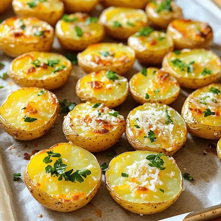Um die perfekten knusprigen Knoblauch-Parmesan-Kartoffeln zu machen, brauchen Sie diese Hauptzutaten: - 680 g Baby-Kartoffeln, halbiert - 60 ml Olivenöl - 4 Zehen Knoblauch, fein gehackt - 50 g geriebener Parmesan Diese Zutaten sind einfach zu finden. Baby-Kartoffeln geben Ihnen die beste Textur. Sie sind klein, zart und haben eine tolle Form. Die richtigen Gewürze und Kräuter machen den Unterschied. Für dieses Rezept verwenden wir: - 1 Teelöffel getrockneter Rosmarin - 1 Teelöffel getrockneter Thymian - Salz und Pfeffer nach Geschmack Rosmarin und Thymian bringen einen tollen Geschmack. Diese Kräuter passen gut zu Kartoffeln und geben Ihnen das Gefühl von Zuhause. Die Garnierung macht alles besser! Hier sind einige Ideen: - Frische Petersilie, fein gehackt Frische Petersilie bringt etwas Farbe und frischen Geschmack. Sie sollten die Petersilie erst kurz vor dem Servieren hinzufügen. So bleibt sie schön grün und knackig. Wenn Sie mehr über die Zubereitung erfahren möchten, finden Sie das [Full Recipe] hier. Heizen Sie Ihren Ofen auf 220°C vor. Legen Sie ein Backblech mit Backpapier aus. Nehmen Sie 680 g Baby-Kartoffeln und schneiden Sie sie in der Mitte durch. Die halbierten Kartoffeln kommen in eine große Schüssel. Gießen Sie 60 ml Olivenöl über die Kartoffeln. Fügen Sie 4 fein gehackte Knoblauchzehen dazu. Streuen Sie 1 Teelöffel getrockneten Rosmarin und 1 Teelöffel getrockneten Thymian hinein. Geben Sie Salz und Pfeffer nach Geschmack hinzu. Mischen Sie alles gut. So werden die Kartoffeln gleichmäßig gewürzt. Verteilen Sie die Kartoffeln gleichmäßig auf dem Backblech. Rösten Sie sie für 25 bis 30 Minuten. Wenden Sie die Kartoffeln nach der Hälfte der Zeit für mehr Knusprigkeit. Nach dem Rösten nehmen Sie das Blech heraus. Streuen Sie 50 g geriebenen Parmesan über die heißen Kartoffeln. Schieben Sie das Blech für weitere 5 Minuten in den Ofen. Der Käse sollte schmelzen und leicht goldbraun werden. Lassen Sie die Kartoffeln kurz abkühlen und garnieren Sie sie mit frischer Petersilie. Für das vollständige Rezept schauen Sie sich [Full Recipe] an. Um den perfekten Crunch zu erreichen, wählen Sie die richtige Temperatur. Rösten Sie die Kartoffeln bei 220°C. Diese Hitze sorgt für eine goldene, knusprige Oberfläche. Ein weiterer Tipp: Wenden Sie die Kartoffeln während des Röstens. Dies hilft, dass sie gleichmäßig knusprig werden. Achten Sie darauf, dass die Kartoffeln in einer einzigen Schicht auf dem Blech liegen. So dämpfen sie sich nicht gegenseitig. Ein häufiger Fehler ist, zu viel Öl zu verwenden. Zu viel Öl macht die Kartoffeln weich, nicht knusprig. Sie brauchen nur genug, um die Gewürze zu haften. Ein weiterer Fehler ist, die Kartoffeln nicht rechtzeitig zu wenden. Wenden Sie sie nach 15 Minuten, um das Röst- Ergebnis zu verbessern. Vergessen Sie nicht, die Kartoffeln gut zu würzen. Salz und Pfeffer verstärken den Geschmack enorm. Die beste Wahl sind Baby-Kartoffeln. Sie haben eine dünne Haut und garen schnell. Sie bleiben außen knusprig und innen weich. Wenn Sie keine Baby-Kartoffeln haben, verwenden Sie festkochende Kartoffeln. Diese Sorten bieten eine gute Konsistenz. Vermeiden Sie mehligkochende Kartoffeln, da sie beim Rösten zerfallen können. Für das vollständige Rezept schauen Sie sich die [Full Recipe] an. {{image_4}} Käse bringt neuen Geschmack in die Kartoffeln. Parmesan ist toll, aber probiere auch andere Käsesorten. Feta gibt eine salzige Note. Cheddar sorgt für einen kräftigen Geschmack. Auch Mozzarella schmilzt schön und macht die Kartoffeln cremig. Mische verschiedene Käsesorten für mehr Vielfalt. Du kannst die Kartoffeln aufpeppen. Füge zum Beispiel geräucherten Paprika hinzu. Das gibt einen rauchigen Geschmack. Auch Chili-Flocken bringen eine angenehme Schärfe. Frische Kräuter wie Basilikum oder Oregano bringen frische Aromen. Denke daran, dass die Aromen gut mit Knoblauch harmonieren. Experimentiere mit verschiedenen Kombinationen, um deinen perfekten Geschmack zu finden. Wenn du vegan essen möchtest, ersetze den Käse. Verwende Hefeflocken für einen käsigen Geschmack. Du kannst auch vegane Käsealternativen nutzen. Diese schmelzen gut und geben den Kartoffeln eine schöne Textur. Achte darauf, dass alle anderen Zutaten vegan sind, um ein leckeres Gericht zu zaubern. Für das komplette Rezept, schau dir die Anleitung für die knusprigen Knoblauch-Parmesan-Kartoffeln an. Um übrig gebliebene knusprige Knoblauch-Parmesan-Kartoffeln zu lagern, lassen Sie sie zuerst abkühlen. Legen Sie die Kartoffeln in einen luftdichten Behälter. Achten Sie darauf, dass die Kartoffeln nicht übereinander liegen. So bleibt die Knusprigkeit erhalten. Bewahren Sie die Kartoffeln im Kühlschrank auf. Sie können sie bis zu drei Tage lang genießen. Wenn Sie die Reste aufwärmen, verwenden Sie den Ofen. Legen Sie die Kartoffeln auf ein Backblech und heizen Sie den Ofen auf 190°C vor. Rösten Sie die Kartoffeln für etwa 10-15 Minuten. So werden sie wieder knusprig. Vermeiden Sie die Mikrowelle, da die Kartoffeln dadurch weich werden. Im Kühlschrank halten die Kartoffeln bis zu drei Tage. Sie können die Kartoffeln auch einfrieren. Legen Sie sie in einen gefrierfesten Behälter. So bleiben sie bis zu drei Monate gut. Wenn Sie die Kartoffeln einfrieren, bedenken Sie, dass die Textur beim Auftauen etwas verändert sein kann. Die Zubereitung von knusprigen Kartoffeln dauert insgesamt etwa 40 Minuten. Die Vorbereitungszeit beträgt etwa 10 Minuten. Während dieser Zeit können Sie die Kartoffeln schneiden und die Gewürze mischen. Dann backen Sie die Kartoffeln für 25-30 Minuten im Ofen. In der letzten Phase, wenn Sie den Parmesan hinzufügen, rösten Sie sie noch 5 Minuten weiter. So erhalten Sie eine knusprige und köstliche Beilage. Ja, Sie können frische Kräuter verwenden! Frische Kräuter bringen einen tollen Geschmack. Sie können frischen Rosmarin oder Thymian verwenden, anstelle ihrer getrockneten Versionen. Wenn Sie frische Kräuter nutzen, fügen Sie sie am besten in der letzten Phase hinzu. So bleiben die Aromen frisch und intensiv. Denken Sie daran, dass Sie vielleicht etwas mehr von den frischen Kräutern brauchen, um den gleichen Geschmack zu erzielen. Knusprige Knoblauch-Parmesan-Kartoffeln passen gut zu vielen Gerichten. Sie sind toll zu gegrilltem Fleisch oder Fisch. Auch zu einem frischen Salat sind sie eine hervorragende Wahl. Wenn Sie eine vegetarische Option suchen, servieren Sie sie mit gebratenem Gemüse. Diese Kartoffeln sind vielseitig und ergänzen viele Hauptgerichte. Für ein einfaches Essen können Sie sie auch einfach mit einem Dip servieren. Sie bringen immer Freude auf den Tisch. Zusammenfassend haben wir die Hauptzutaten, die Zubereitung und nützliche Tipps für knusprige Knoblauch-Parmesan-Kartoffeln behandelt. Du kannst mit verschiedenen Käsesorten und Aromen experimentieren, um dein Gericht zu variieren. Die richtige Aufbewahrung sorgt dafür, dass Reste frisch bleiben. Denke daran, beim Kochen die häufigsten Fehler zu vermeiden. Mit diesen Tipps bereitest du immer köstliche Kartoffeln zu. Lass deine Kreativität in der Küche freien Lauf. Genieße jeden Biss!