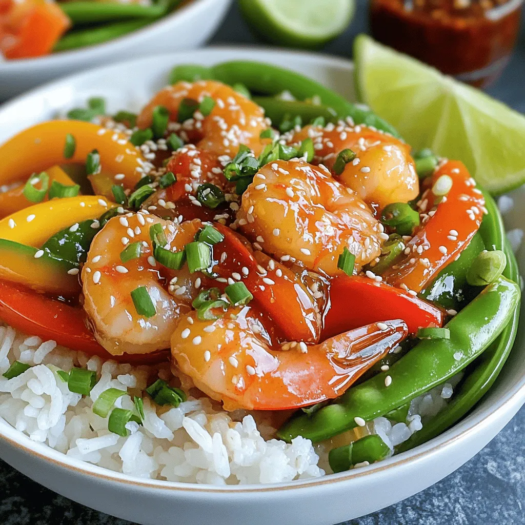 Für die Honig-Sriracha-Garnelen-Bowls brauchst du einige wichtige Zutaten. Diese Zutaten geben dem Gericht nicht nur Geschmack, sondern auch Textur und Farbe. Hier sind die Hauptzutaten: - 450 g große Garnelen, geschält und entdarmt - 3 Esslöffel Honig - 2 Esslöffel Sriracha-Sauce - 2 Knoblauchzehen, fein gehackt - 1 Esslöffel Sojasauce (low sodium) - 1 Teelöffel Sesamöl Die Garnelen sind die Hauptzutat. Achte darauf, frische oder gut gefrorene Garnelen zu verwenden. Sie sollten rosa sein und einen frischen Geruch haben. Honig und Sriracha sorgen für einen süßen und scharfen Geschmack, der perfekt zu den Garnelen passt. Als Beilage verwende ich gekochten Jasminreis und frisches Gemüse. Diese Zutaten bringen Farbe und Nährstoffe in die Schüssel. Du benötigst: - 1 Tasse gekochter Jasminreis - 1 Tasse Paprika, in Streifen geschnitten (rot und gelb) - 1 Tasse Zuckerschoten - 2 Frühlingszwiebeln, gehackt Jasminreis hat einen feinen Duft und passt gut zu den Garnelen. Paprika und Zuckerschoten geben knusprige Textur. Sie sollten frisch und knackig sein. Frühlingszwiebeln bringen etwas Frische, wenn du sie darüber streust. Die Marinade ist der Schlüssel zu diesem Rezept. Hier sind die Zutaten, die du für die Marinade benötigst: - 3 Esslöffel Honig - 2 Esslöffel Sriracha-Sauce - 2 Knoblauchzehen, fein gehackt - 1 Esslöffel Sojasauce (low sodium) - 1 Teelöffel Sesamöl - Salz und Pfeffer nach Geschmack Diese Zutaten vermischst du in einer Schüssel. Die Marinade macht die Garnelen zart und geschmackvoll. Lass die Garnelen mindestens 15 Minuten marinieren, damit sie alle Aromen aufnehmen. So wird jedes Bissen ein Genuss! Für das gesamte Rezept schaue dir die [Full Recipe] an. Zuerst musst du die Garnelen marinieren. Mische in einer Schüssel Honig, Sriracha, Knoblauch, Sojasauce und Sesamöl. Diese Mischung ist die Marinade. Gib die Garnelen dazu und rühre gut um. Die Garnelen sollten gleichmäßig mit der Marinade bedeckt sein. Lasse sie für etwa 15 bis 20 Minuten marinieren. Während die Garnelen ziehen, kannst du das Gemüse vorbereiten. Jetzt ist es Zeit, das Gemüse zuzubereiten. Erhitze eine große Pfanne bei mittlerer Hitze. Gib einen Schuss Öl hinein und füge die Paprika und Zuckerschoten hinzu. Brate das Gemüse für etwa 3 bis 4 Minuten. Es soll zart, aber knackig bleiben. Vergiss nicht, mit Salz und Pfeffer abzuschmecken. Nimm das Gemüse aus der Pfanne und stelle es beiseite, während du die Garnelen brätst. In der gleichen Pfanne brate nun die marinierten Garnelen. Schütte die übrig gebliebene Marinade weg. Gar die Garnelen für 2 bis 3 Minuten auf jeder Seite, bis sie rosa und undurchsichtig sind. Jetzt kannst du die Bowls anrichten. Teile den gekochten Jasminreis gleichmäßig auf vier Schalen auf. Belege jede Schale mit Gemüse und Garnelen. Garniere die Bowls mit gehackten Frühlingszwiebeln und Sesamsamen für zusätzlichen Crunch. Für das perfekte Finish kannst du die Oberseite mit etwas Honig und Sriracha beträufeln. Serviere die Bowls in bunten Schalen, um sie lebhaft zu präsentieren. Die Marinade macht das Gericht besonders. Du brauchst frischen Honig, Sriracha und Knoblauch. Mische alles gut in einer Schüssel. So schmecken die Garnelen lecker. Lassen Sie die Garnelen mindestens 15 Minuten marinieren. So nehmen sie den Geschmack gut auf. Je länger, desto besser! Die richtige Konsistenz macht einen großen Unterschied. Du willst die Süße des Honigs und die Schärfe der Sriracha gut balancieren. Wenn die Mischung zu dick ist, füge ein wenig Wasser hinzu. Ist sie zu dünn? Dann mehr Honig oder Sriracha. Experimentiere, bis es dir gefällt. Die Präsentation macht das Essen noch besser. Verwende bunte Schalen, um die Farben zu zeigen. Garniere die Bowls mit Frühlingszwiebeln und Sesamsamen. Ein Spritzer Honig und Sriracha obenauf sieht toll aus. Serviere Limettenviertel dazu. Das gibt einen frischen Kick und sieht klasse aus. Für die vollständige Anleitung schaue dir das Full Recipe an. {{image_4}} Du kannst Garnelen durch Tofu oder Tempeh ersetzen. Diese Optionen sind gesund und lecker. Mische sie in die Marinade, wie du es mit Garnelen machst. Tofu nimmt die Aromen gut auf. Schneide ihn in kleine Stücke, um eine gute Textur zu erhalten. Für mehr Vielfalt kannst du verschiedene Gemüsesorten nutzen. Brokkoli, Karotten oder Zucchini sind tolle Ergänzungen. Auch Mangold oder Spinat geben Farbe und Nährstoffe. Brate das Gemüse nach deinen Vorlieben. Es wird knackig und lecker. Anstelle von Jasminreis kannst du Quinoa oder Vollkornreis wählen. Diese Optionen sind nahrhaft und füllend. Du kannst auch Nudeln oder Couscous verwenden. Probiere auch verschiedene Saucen oder Gewürze aus. So bringst du neue Geschmäcker in deine Bowls. Wenn du Reste von deinen Honig-Sriracha-Garnelen-Bowls hast, bewahre sie in einem luftdichten Behälter auf. Stelle sicher, dass der Behälter gut verschlossen ist. So bleiben die Aromen frisch und die Garnelen saftig. Wenn du die Garnelen-Bowls aufwärmen möchtest, benutze die Mikrowelle. Erhitze sie in kurzen Intervallen von 30 Sekunden. Rühre zwischendurch um, damit alles gleichmäßig warm wird. Du kannst auch eine Pfanne verwenden. Erhitze sie auf mittlerer Stufe und füge etwas Wasser hinzu, um das Gemüse knusprig zu halten. Die Garnelen-Bowls halten sich im Kühlschrank 2-3 Tage. Achte darauf, sie schnell zu essen, um die beste Qualität zu genießen. Garnelen können schnell verderben. Wenn du unsicher bist, rieche daran. Ein frischer Geruch ist ein gutes Zeichen. Du kannst die Honig-Sriracha-Garnelen in einem luftdichten Behälter im Kühlschrank bis zu drei Tage lagern. Achte darauf, dass die Garnelen gut abgekühlt sind, bevor du sie in den Kühlschrank stellst. Wenn du die Garnelen aufwärmst, mache dies vorsichtig, damit sie nicht trocken werden. Erwärme sie in einer Pfanne oder in der Mikrowelle, bis sie durchgehend heiß sind. Ja, du kannst die Schärfe der Sriracha leicht anpassen. Wenn du es milder magst, verwende weniger Sriracha oder mische sie mit etwas Ketchup. Um mehr Schärfe zu erhalten, füge einfach einen zusätzlichen Esslöffel Sriracha hinzu. Teste die Marinade vor dem Marinieren der Garnelen, um die perfekte Balance für deinen Geschmack zu finden. Die Garnelen-Bowls sind vielseitig. Gekochter Jasminreis passt perfekt dazu. Du kannst auch Quinoa oder braunen Reis verwenden. Für mehr Farbe und Nährstoffe füge frisches Gemüse hinzu, wie Gurken oder Avocado. Auch ein einfacher grüner Salat mit Limettendressing bietet einen frischen Kontrast. Probiere es aus und finde deine Lieblingsbeilagen! Honig-Sriracha-Garnelen-Bowls sind einfach zuzubereiten und lecker. Wir haben die wichtigsten Zutaten und den Kochprozess Schritt für Schritt besprochen. Auch Tipps für Marinade und Präsentation haben wir untersucht. Variationen wie vegane Optionen fördern Kreativität in der Küche. Die Lagerungshinweise helfen Ihnen, Reste richtig aufzubewahren. Überlegen Sie, mit verschiedenen Gewürzen und Beilagen zu experimentieren, um Ihr Gericht zu erweitern. Genießen Sie die köstlichen Aromen dieser Bowls!