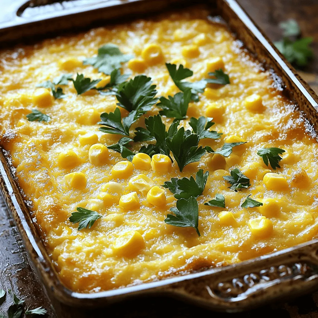 Die Hauptzutaten sind einfach und leicht zu finden. Sie machen den Maispudding lecker und sättigend. Hier sind die Zutaten, die du brauchst: - 2 Tassen frische Maiskörner (oder aufgetaute gefrorene Maiskörner) - 1 Tasse Vollmilch - 3 große Eier - 1 Tasse Sahne-Style-Mais - 1/2 Tasse Zucker - 1/2 Tasse Weizenmehl - 1/4 Tasse ungesalzene Butter, geschmolzen - 1 Teelöffel Backpulver - 1/2 Teelöffel Salz - 1/4 Teelöffel schwarzer Pfeffer - 1/4 Teelöffel Cayennepfeffer (optional, für eine pikante Note) Jede Zutat trägt zu dem besonderen Geschmack bei, den wir lieben. Falls du einige Zutaten nicht hast, gibt es gute Alternativen. Hier sind einige Ideen: - Milch: Verwende Mandelmilch oder Hafermilch für eine pflanzliche Option. - Butter: Kokosöl oder Olivenöl sind einfach zu nutzen und machen das Gericht leicht. - Zucker: Honig oder Ahornsirup können als gesündere Süßungsmittel dienen. - Weizenmehl: Du kannst auch Mandelmehl oder glutenfreies Mehl verwenden. Mit diesen Ersatzprodukten kannst du den Pudding an deine Vorlieben anpassen. Frische Zutaten machen den Unterschied. Hier sind einige Tipps, um die besten Zutaten auszuwählen: - Mais: Wähle frische Maiskolben, wenn möglich. Sie sollten süß riechen und fest sein. - Eier: Achte darauf, dass die Eier frisch sind. Prüfe das Haltbarkeitsdatum. - Milch: Kaufe Vollmilch von einem lokalen Bauern, wenn du kannst. Sie ist oft frischer. - Gemüse: Wähle Gemüse mit leuchtenden Farben. Das zeigt, dass sie frisch sind. Mit frischen Zutaten wird dein Südstaaten-Maispudding noch besser. Du findest das komplette Rezept hier: [Full Recipe]. Heize deinen Ofen auf 175 °C vor. Das sorgt für eine gleichmäßige Hitze. Fette eine 2-Liter-Auflaufform mit Antihaftspray oder Butter ein. Dies hilft, dass der Pudding nicht kleben bleibt. Eine gut vorbereitete Form macht das Servieren einfacher und schöner. Nimm eine große Rührschüssel und gebe die frischen Maiskörner hinein. Du kannst auch gefrorene, aufgetaute Maiskörner verwenden, wenn du magst. Füge die Vollmilch, den Sahne-Style-Mais und die geschmolzene Butter hinzu. Rühre alles gut um, bis die Zutaten gleichmäßig verteilt sind. Das sorgt für einen tollen Geschmack in jedem Bissen. In einer anderen Schüssel schlage die Eier gründlich auf. Füge diese dann zur Maismischung hinzu und mixe alles gut. In einer weiteren Schüssel vermenge Zucker, Weizenmehl, Backpulver, Salz, schwarzen Pfeffer und Cayennepfeffer. Mische die trockenen Zutaten gut, damit sie gleichmäßig verteilt sind. Füge dann die trockene Mischung langsam zur Maismischung hinzu. Falten Sie vorsichtig, bis alles gerade so vermischt ist. Ein paar Klumpen sind völlig in Ordnung, also übermixe nicht. Gieße die Mischung in die vorbereitete Auflaufform und backe sie für 45-50 Minuten. Der Pudding ist fertig, wenn die Mitte fest ist und die Oberseite goldbraun aussieht. Viel Spaß beim Kochen! Du findest die vollständige Anleitung im [Full Recipe]. Ein häufiger Fehler ist, die Zutaten nicht gründlich zu vermischen. Wenn Sie die trockenen und nassen Zutaten nicht gut kombinieren, entsteht eine ungleichmäßige Textur. Mischen Sie die Zutaten nur so lange, bis sie zusammenkommen. Ein paar Klumpen sind in Ordnung. Übermixen Sie nicht, sonst wird der Pudding zäh. Die richtige Temperatur ist wichtig. Heizen Sie Ihren Ofen stets auf 175 °C. Backen Sie den Maispudding 45-50 Minuten. Prüfen Sie die Mitte mit einem Messer. Es sollte sauber herauskommen. Wenn die Oberseite zu schnell bräunt, decken Sie sie mit Aluminiumfolie ab. Für die beste Konsistenz verwenden Sie frische Maiskörner. Sie geben dem Pudding eine süße und saftige Note. Wenn Sie gefrorene Körner verwenden, lassen Sie sie vorher auftauen. Die Mischung sollte cremig, aber nicht zu flüssig sein. Achten Sie darauf, die Butter gut zu schmelzen, bevor Sie sie hinzufügen. Für die vollständige Rezeptanleitung besuchen Sie den Link zu [Full Recipe]. {{image_4}} Wenn Sie eine vegetarische Version des Südstaaten-Maispuddings möchten, ist das einfach! Verwenden Sie statt der Eier eine Mischung aus 1/4 Tasse Leinsamen und 1/2 Tasse Wasser. Diese Mischung bindet gut und gibt dem Pudding eine tolle Textur. Sie können auch pflanzliche Milch wie Mandel- oder Hafermilch verwenden. Diese Alternativen sind gesund und lecker. Um den Pudding an Ihren Geschmack anzupassen, können Sie verschiedene Gewürze ausprobieren. Fügen Sie etwas geräuchertes Paprikapulver hinzu, um einen rauchigen Geschmack zu erhalten. Für eine süßere Note können Sie mehr Zucker oder Honig verwenden. Mögen Sie es herzhaft? Geben Sie kleine Stücke von Zwiebeln oder Paprika in die Mischung. Diese Extras machen das Gericht spannend. Die Verwendung saisonaler Zutaten kann den Maispudding aufpeppen. Im Sommer können Sie frische Zucchini oder Paprika hinzufügen. Im Herbst passen Kürbis oder Süßkartoffeln gut dazu. Diese Zutaten bringen Farbe und Geschmack in den Pudding. Experimentieren Sie mit verschiedenen Gemüsesorten, um Ihre eigene Version zu kreieren. Um den Maispudding frisch zu halten, bewahren Sie ihn in einem luftdichten Behälter auf. Lassen Sie den Pudding zuerst auf Raumtemperatur abkühlen. Decken Sie dann den Behälter gut ab. So bleibt der Geschmack und die Textur erhalten. Um den Pudding wieder aufzuwärmen, heizen Sie den Ofen auf 175 °C vor. Schneiden Sie den Pudding in Stücke und legen Sie sie in eine Auflaufform. Bedecken Sie die Form mit Alufolie, damit der Pudding nicht austrocknet. Erwärmen Sie ihn 20 bis 25 Minuten lang. Alternativ können Sie den Pudding auch in der Mikrowelle aufwärmen. Stellen Sie die Mikrowelle auf mittlere Leistung und erhitzen Sie ihn in 30-Sekunden-Intervallen. So bleibt er schön feucht. Im Kühlschrank hält sich der Maispudding etwa 3 bis 4 Tage. Wenn Sie ihn länger aufbewahren möchten, können Sie ihn einfrieren. Wickeln Sie den Pudding gut in Frischhaltefolie und legen Sie ihn in einen gefriergeeigneten Behälter. So bleibt er bis zu 3 Monate frisch. Denken Sie daran, ihn vor dem Servieren vollständig aufzutauen. Sie können den Südstaaten-Maispudding bis zu zwei Tage im Voraus zubereiten. Bereiten Sie ihn einfach vor und stellen Sie ihn im Kühlschrank kalt. Wenn Sie bereit sind zu backen, nehmen Sie ihn heraus, lassen Sie ihn etwas stehen und backen Sie ihn dann wie gewohnt. So sparen Sie Zeit und können das Gericht stressfrei servieren. Ja, Sie können den Maispudding leicht glutenfrei machen. Ersetzen Sie einfach das Weizenmehl durch ein glutenfreies Mehl oder eine Mischung. Achten Sie darauf, dass alle anderen Zutaten ebenfalls glutenfrei sind. So bleibt der Pudding lecker und für alle essbar. Zu diesem Gericht passen viele Beilagen gut. Hier sind einige Vorschläge: - Gegrilltes Hähnchen - Gebratenes Gemüse - Ein frischer Salat - Rippchen oder Brisket - Maisbrot für zusätzlichen Geschmack Diese Optionen ergänzen den Südstaaten-Maispudding und bieten eine tolle Mischung aus Aromen. Zusammenfassend habe ich die wichtigsten Zutaten und Schritte für den Südstaaten-Maispudding erklärt. Ich habe auch Tipps gegeben, um häufige Fehler zu vermeiden und die Konsistenz zu optimieren. Variationen sorgen dafür, dass du neue Geschmäcker entdecken kannst. Denke an die richtige Lagerung für besseren Genuss später. Dieser Pudding ist genial für viele Gelegenheiten. Probiere es aus und kreiere deine eigene Version!