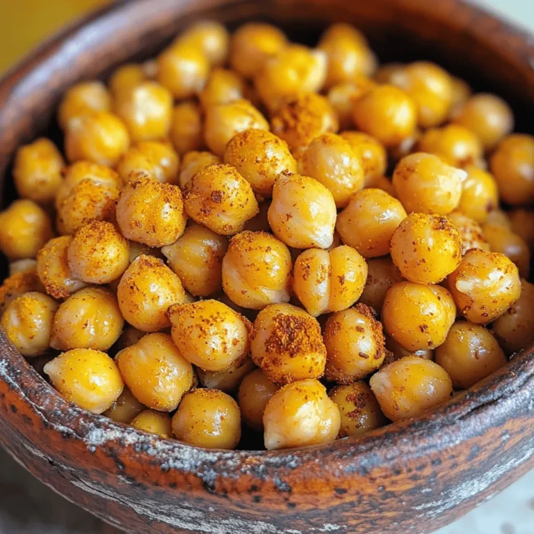 Um leckere, knusprige Kichererbsen zu machen, brauchst du: - 1 Dose (15 oz) Kichererbsen, abgetropft und abgespült - 1 Esslöffel Olivenöl - 1 Teelöffel Knoblauchpulver - 1 Teelöffel geräuchertes Paprikapulver - ½ Teelöffel gemahlener Kreuzkümmel - ½ Teelöffel Salz - ¼ Teelöffel schwarzer Pfeffer Diese Grundzutaten geben den Kichererbsen viel Geschmack. Die Kichererbsen sind die Hauptzutat. Sie sind gesund und voller Proteine. Du kannst die Kichererbsen noch besser machen, indem du etwas hinzufügst: - Eine Prise Cayennepfeffer für etwas Schärfe - Paprika für einen süßeren Geschmack - Zitronensaft für Frische Diese optionale Zutaten geben den Kichererbsen eine neue Dimension. Experimentiere mit Gewürzen, die dir schmecken. Hier ist eine kurze Übersicht über die Nährstoffe der Hauptzutaten: - Kichererbsen: Reich an Proteinen und Ballaststoffen. Gut für die Verdauung. - Olivenöl: Enthält gesunde Fette und Antioxidantien. Gut für dein Herz. - Kreuzkümmel: Hilft bei der Verdauung und hat einen starken Geschmack. - Knoblauchpulver: Unterstützt das Immunsystem und gibt einen tollen Geschmack. Diese Zutaten sind nicht nur lecker, sondern auch gesund. Sie machen die Kichererbsen zu einem tollen Snack. Wenn du mehr über das Rezept erfahren möchtest, schau dir das Full Recipe an. Zuerst brauchen wir eine Dose Kichererbsen. Sie sind der Star dieses Snacks. Öffne die Dose und gieße die Kichererbsen in ein Sieb. Spüle sie gut unter fließendem Wasser ab. Das entfernt die Stärke, die die Kichererbsen weich macht. Danach lege die Kichererbsen auf ein sauberes Küchentuch und tupfe sie trocken. Dies ist wichtig, damit sie knusprig werden. Jetzt kommt der Spaß! Nimm eine Schüssel und gib die trockenen Kichererbsen hinein. Füge einen Esslöffel Olivenöl hinzu. Das Öl hilft den Gewürzen, haften zu bleiben. Dann füge die Gewürze hinzu: ein Teelöffel Knoblauchpulver, ein Teelöffel geräuchertes Paprikapulver, einen halben Teelöffel gemahlenen Kreuzkümmel, einen halben Teelöffel Salz und einen viertel Teelöffel schwarzen Pfeffer. Wenn du es scharf magst, füge eine Prise Cayennepfeffer hinzu. Rühre alles gut um, bis die Kichererbsen gleichmäßig gewürzt sind. Heize deine Heißluftfritteuse auf 200°C vor. Dies dauert etwa fünf Minuten. Lege die gewürzten Kichererbsen in den Korb. Achte darauf, dass sie in einer einzigen Schicht liegen. Das sorgt dafür, dass sie gleichmäßig garen. Gare sie für 15 bis 18 Minuten. Schüttle den Korb nach der Hälfte der Zeit. So werden die Kichererbsen goldbraun und knusprig. Nach dem Garen lass sie kurz abkühlen. Sie werden beim Abkühlen noch knuspriger. Genieße sie als Snack oder auf einem Salat! Du findest das vollständige Rezept in der Rezeptliste. Um perfekte Kichererbsen zu erhalten, ist Trockenheit der Schlüssel. Tupfe die Kichererbsen gründlich ab. Feuchtigkeit macht sie weich. Ein weiterer Trick ist das Vorheizen der Heißluftfritteuse. Das hilft, die Kichererbsen von Anfang an knusprig zu machen. Nutze auch genug Öl, aber nicht zu viel. Ein Esslöffel reicht meist aus. Zu viel Öl macht sie fettig. Ein häufiger Fehler ist, die Kichererbsen zu überladen. Achte darauf, dass sie in einer einzigen Schicht liegen. Wenn sie sich übereinander stapeln, garen sie nicht gleichmäßig. Ein weiterer Fehler ist das Ignorieren der Garzeit. Überprüfe die Kichererbsen nach 15 Minuten. Sie sollten goldbraun sein. Wenn nicht, lasse sie etwas länger drin. Ein letzter Punkt ist das Nicht-Schütteln des Korbs. Das sorgt für gleichmäßiges Garen. Gleichmäßiges Garen ist einfach. Stelle sicher, dass die Kichererbsen genug Platz haben. Schüttle den Korb nach der Hälfte der Garzeit. So können sie sich drehen und die Hitze besser aufnehmen. Achte darauf, die Kichererbsen gut zu würzen. Gleichmäßige Würze hilft, den Geschmack zu verteilen. Diese Tipps machen deine Kichererbsen zu einem Hit. Für das vollständige Rezept schaue dir den Full Recipe an. {{image_4}} Es macht Spaß, verschiedene Gewürze auszuprobieren. Sie können die Kichererbsen einfach anpassen. Versuchen Sie italienische Gewürze wie Oregano und Basilikum. Diese geben einen tollen Geschmack. Für einen asiatischen Twist verwenden Sie Sojasauce und Ingwer. Jede Mischung bringt neue Aromen. Experimentieren Sie mit Ihren Lieblingsgewürzen. Sie werden überrascht sein, was Sie entdecken! Kichererbsen sind von Natur aus vegan und glutenfrei. Das macht sie perfekt für alle. Sie können auch andere Pflanzenöle verwenden, wenn Sie kein Olivenöl mögen. Rapsöl oder Kokosöl sind gute Optionen. Diese Öle verändern den Geschmack leicht. Achten Sie darauf, dass alle Gewürze ebenfalls vegan und glutenfrei sind. So bleibt Ihr Snack gesund und lecker! Kichererbsen sind vielseitig. Sie können sie als Snack genießen oder in Gerichte einfügen. Streuen Sie die knusprigen Kichererbsen über Salate für extra Crunch. Sie passen auch gut zu Reis- oder Quinoa-Bowls. Eine weitere Idee ist, sie in Wraps oder Tacos zu verwenden. Sie bringen eine tolle Textur und Geschmack. Nutzen Sie Ihre Kreativität und probieren Sie neue Kombinationen aus! Um Kichererbsen richtig zu lagern, sind einige einfache Schritte nötig. Zuerst lassen Sie die Kichererbsen vollständig abkühlen. Dann geben Sie sie in einen luftdichten Behälter. Verwenden Sie Glas oder festes Plastik. Diese Behälter halten die Kichererbsen frisch und knusprig. Stellen Sie den Behälter an einen kühlen, dunklen Ort. Vermeiden Sie direkte Sonneneinstrahlung und Feuchtigkeit. So bleiben die Kichererbsen länger lecker. Richtig gelagerte Kichererbsen halten sich etwa eine Woche. Nach dieser Zeit können sie weich werden. Wenn Sie die Kichererbsen länger aufbewahren möchten, können Sie sie auch einfrieren. In einem gefrierfesten Behälter bleiben sie bis zu drei Monate frisch. Achten Sie darauf, sie gut zu verpacken, um Gefrierbrand zu vermeiden. Falls Ihre Kichererbsen weich geworden sind, gibt es einfache Lösungen. Sie können die Kichererbsen einfach wieder in die Heißluftfritteuse geben. Erhitzen Sie sie bei 200°C für etwa 5-10 Minuten. Das macht sie wieder knusprig. Ein wenig Olivenöl oder Gewürze können helfen, den Geschmack zu verbessern. Experimentieren Sie ruhig mit verschiedenen Aromen, um den perfekten Snack zu kreieren. Die Garzeit für Kichererbsen in der Heißluftfritteuse beträgt etwa 15 bis 18 Minuten. Ich empfehle, den Korb zur Halbzeit zu schütteln. So werden die Kichererbsen gleichmäßig knusprig. Achten Sie darauf, dass sie goldbraun werden. Wenn sie noch weich sind, können Sie sie ein paar Minuten länger garen. Ja, Sie können Kichererbsen durch andere Hülsenfrüchte wie schwarze Bohnen oder grüne Erbsen ersetzen. Beachten Sie jedoch, dass die Garzeiten variieren können. Zum Beispiel brauchen schwarze Bohnen möglicherweise etwas weniger Zeit. Testen Sie die Konsistenz während des Garens, um die besten Ergebnisse zu erzielen. Um die Vollständigkeit des Rezepts zu gewährleisten, folgen Sie genau den angegebenen Schritten. Stellen Sie sicher, dass Sie alle Zutaten bereit haben. Verwenden Sie frische Kichererbsen und die richtigen Gewürze aus dem Rezept. Ich empfehle auch, das Rezept mehrmals auszuprobieren, um den perfekten Geschmack und die perfekte Knusprigkeit zu finden. Weitere Tipps finden Sie in der [Full Recipe]. Kichererbsen sind vielseitig und nahrhaft. Wir haben die besten Zutaten und Tricks geteilt. Der klare Schritt-für-Schritt-Plan hilft dir beim Zubereiten. Du kannst die Kichererbsen nach Herzenslust anpassen. Achte auf die Lagerung, damit sie frisch bleiben. Diese knusprigen Snacks sind einfach herzustellen und bieten viele Möglichkeiten. Nutze die Tipps, um Fehler zu vermeiden und die Kichererbsen perfekt zuzubereiten. Probier es aus und genieße sie!