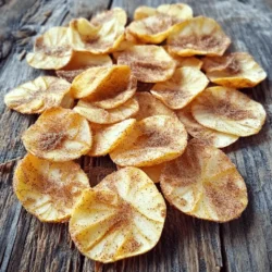 Um köstliche Zimt-Apfelchips zu machen, brauchst du einige einfache Zutaten: - 3 große Äpfel (z. B. Fuji oder Honeycrisp) - 2 Teelöffel gemahlener Zimt - 1 Esslöffel Zucker (optional, je nach Süße der Äpfel anpassen) - Eine Prise Salz - Backspray oder Backpapier Diese Zutaten sind leicht zu finden und machen die Chips wirklich lecker. Äpfel sind die Hauptzutat, also wähle sie sorgfältig aus. Die Wahl der Äpfel ist wichtig. Ich empfehle, süße und knackige Sorten zu wählen. Fuji und Honeycrisp sind ideal. Sie haben den perfekten Geschmack und die richtige Textur. Du kannst auch Granny Smith verwenden, wenn du eine säuerliche Note magst. Achte darauf, dass die Äpfel frisch sind. Sie sollten fest und ohne Druckstellen sein. Frische Äpfel geben den besten Geschmack und die beste Konsistenz. Du kannst die Zimt-Apfelchips nach deinem Geschmack anpassen. Hier sind einige Optionen: - Füge ein wenig Muskatnuss für mehr Aroma hinzu. - Verwende braunen Zucker statt normalem Zucker für einen reicheren Geschmack. - Probiere verschiedene Gewürze wie Ingwer oder Nelken aus, um neue Geschmackskombinationen zu entdecken. Mit diesen Alternativen kannst du die Chips ganz nach deinem Wunsch gestalten. Sei kreativ und finde deinen eigenen Lieblingsgeschmack. Die Vorbereitungszeit für die Zimt-Apfelchips beträgt etwa 15 Minuten. Heize deinen Ofen auf 225°F (110°C) vor. Lege ein großes Backblech mit Backpapier aus oder benutze Backspray. So bleibt der Boden sauber und die Chips kleben nicht fest. Wasche die Äpfel gründlich. Entferne das Kerngehäuse mit einem Apfelausstecher. Schneide die Äpfel mit einem scharfen Messer oder einem Mandolinen-Schneider in dünne Ringe. Achte darauf, dass die Ringe etwa 0,5 cm dick sind. Dünne Ringe backen gleichmäßiger und werden knuspriger. Nimm eine kleine Schüssel. Vermische 2 Teelöffel gemahlenen Zimt, 1 Esslöffel Zucker und eine Prise Salz. Diese Mischung gibt den Äpfeln einen tollen Geschmack. Du kannst den Zucker nach Geschmack anpassen, je nachdem wie süß die Äpfel sind. Legen die Apfelscheiben gleichmäßig auf das Backblech. Achte darauf, dass sie sich nicht überlappen. Bestreue die Ringe dann gleichmäßig mit der Zimt-Zucker-Mischung. Backe die Chips für 1,5 bis 2 Stunden im Ofen. Wende die Scheiben nach der Hälfte der Zeit. Die Chips sind fertig, wenn sie knusprig und trocken sind. Lass sie nach dem Backen vollständig abkühlen. Sie werden beim Abkühlen noch knuspriger. Bewahre die Chips in einem luftdichten Behälter auf. So bleiben sie frisch für bis zu einer Woche. Um die vollständige Rezeptdetails zu sehen, schaue dir das [Full Recipe] an. Um die perfekte Konsistenz deiner Apfelchips zu erreichen, schneide die Äpfel gleichmäßig. Dünne Scheiben von etwa 0,5 cm sorgen für ein knuspriges Ergebnis. Verwende einen Mandolinen-Schneider, um gleichmäßige Ringe zu bekommen. Achte darauf, die Apfelscheiben nicht übereinander zu legen. So können sie gleichmäßig backen und werden knusprig. Ein häufiger Fehler ist, die Äpfel nicht richtig vorzubereiten. Achte darauf, das Kerngehäuse zu entfernen. Zu dicke Scheiben führen oft zu weichen Chips. Ein weiterer Fehler ist, die Zimt-Zucker-Mischung nicht gleichmäßig zu verteilen. Streue sie gleichmäßig auf die Apfelscheiben für den besten Geschmack. Backe die Chips nicht zu kurz. Sie müssen mindestens 1,5 Stunden im Ofen bleiben, um die richtige Textur zu erreichen. Präsentation ist wichtig! Serviere die Chips in kleinen, hübschen Schalen. Du kannst sie auch auf einem schönen Teller anrichten. Für einen besonderen Look, garniere die Chips mit einem Zimtzweig oder frischen Apfelspalten. Eine ansprechende Präsentation macht das Snacken noch mehr Spaß! Wenn du mehr über das Rezept erfahren möchtest, schau dir das Full Recipe an. {{image_4}} Cinnamon apple chips sind einfach köstlich! Du kannst aber auch mit verschiedenen Gewürzen experimentieren. Probiere zum Beispiel: - Muskatnuss für eine warme Note. - Ingwer für etwas Schärfe. - Vanillezucker für mehr Süße. Diese Kombinationen geben deinen Chips eine neue, spannende Geschmacksrichtung. Achte darauf, die Gewürze sparsam zu verwenden, um den Apfelgeschmack nicht zu überdecken. Du kannst nicht nur Äpfel verwenden. Auch andere Früchte machen tolle Chips. Hier sind einige Ideen: - Birnen: Sie sind süß und saftig. - Pfirsiche: Für einen fruchtigen, süßen Crunch. - Ananas: Gibt einen tropischen Flair. Die Zubereitung bleibt gleich. Diese Früchte können auch mit Zimt kombiniert werden. Experimentiere mit verschiedenen Sorten, um deine Lieblingskombination zu finden. Es gibt verschiedene Wege, um deine Apfelchips zuzubereiten. Der Ofen ist die beliebteste Methode. Aber du kannst auch: - Dörrofen: Diese Methode ist schnell und behält den Geschmack. Die Chips werden gleichmäßig trocken. - Mikrowelle: Wenn du es eilig hast, kannst du die Äpfel in der Mikrowelle trocknen. Lege die dünnen Scheiben auf ein mikrowellengeeignetes Blatt und lasse sie bei niedriger Leistung für etwa 5–10 Minuten laufen. Überprüfe sie häufig, damit sie nicht verbrennen. Jede Methode hat ihre Vorzüge. Wähle die, die am besten zu dir passt. Probiere die Full Recipe für die besten Ergebnisse! Um Ihre Zimt-Apfelchips frisch zu halten, bewahren Sie sie in einem luftdichten Behälter auf. Ideal ist ein Ort mit Raumtemperatur. Vermeiden Sie Feuchtigkeit, da sie die Chips weich machen kann. Ein dunkler Schrank oder eine Speisekammer ist perfekt. Zimt-Apfelchips bleiben bis zu einer Woche frisch, wenn Sie sie richtig lagern. Nach einer Woche können sie ihren Knusprigkeitsgrad verlieren. Sie sind jedoch weiterhin genießbar. Bei unsachgemäßer Lagerung können sie schneller verderben. Wenn Ihre Chips nicht mehr knusprig sind, können Sie sie im Ofen aufwärmen. Stellen Sie den Ofen auf 175°F (80°C) ein und backen Sie sie für 5 bis 10 Minuten. So werden sie wieder knusprig. Achten Sie darauf, sie im Auge zu behalten, damit sie nicht verbrennen. Um deine Zimt-Apfelchips knuspriger zu machen, schneide die Äpfel dünner. Dünnere Scheiben trocknen schneller und werden knuspriger. Achte darauf, die Apfelscheiben gleichmäßig auf dem Blech zu verteilen. Wenn sie sich überlappen, werden sie nicht gleichmäßig knusprig. Backe sie länger, aber behalte sie im Auge. Sie sollten nicht verbrennen. Ja, Zimt-Apfelchips sind eine gesunde Snack-Option. Sie sind fettarm und enthalten keine künstlichen Zutaten. Äpfel sind reich an Ballaststoffen und Vitaminen. Zimt hat auch gesundheitliche Vorteile, wie die Regulierung des Blutzuckers. Wenn du den Zucker weglässt, wird der Snack noch gesünder. Du kannst vorgefertigte Zimt-Apfelchips in vielen Supermärkten finden. Schaue in der Snackabteilung oder im Bio-Bereich. Online-Shops bieten auch eine große Auswahl an. Achte darauf, die Zutatenliste zu prüfen, um sicherzustellen, dass keine ungewollten Zusatzstoffe enthalten sind. Ja, du kannst die Apfelchips anpassen! Probiere Muskatnuss oder Ingwer für zusätzliche Aromen. Auch Vanille oder Kakaopulver sind gute Optionen. Experimentiere mit den Gewürzen, um deinen eigenen Geschmack zu finden. Sei kreativ und finde deine Lieblingskombination! Wenn deine Apfelchips nicht knusprig sind, waren sie vielleicht zu dick geschnitten. Du kannst sie für weitere 30 Minuten backen. Lass sie nach dem Backen auskühlen. Manchmal werden sie beim Abkühlen knuspriger. Lagere sie in einem luftdichten Behälter, um die Frische zu bewahren. Das Rezept für Zimt-Apfelchips ist einfach und macht Spaß. Wir haben die besten Zutaten, die perfekte Zubereitung und nützliche Tipps besprochen. Denke an die richtigen Äpfel und die richtigen Gewürze. Vermeide häufige Fehler und achte auf die Lagerung. Du kannst die Chips in vielen Variationen zubereiten. Mit diesem Wissen kannst du leckere Snacks machen, die gesund sind. Probiere sie aus und genieße deine eigenen knusprigen Zimt-Apfelchips!