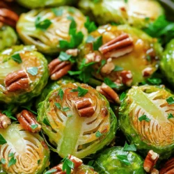 Um leckere Honig-Senf-Röstbare Rosenkohl zuzubereiten, brauchst du einige einfache Zutaten. Diese Zutaten machen das Gericht gesund und schmackhaft. Hier sind die Hauptzutaten: - 450 g Rosenkohl, geputzt und halbiert - 3 Esslöffel Honig - 2 Esslöffel Dijon-Senf - 2 Esslöffel Olivenöl - 1 Teelöffel Knoblauchpulver - Salz und Pfeffer nach Geschmack Diese Zutaten sind leicht zu finden und machen das Gericht besonders lecker. Du kannst auch einige optionale Zutaten hinzufügen, um den Geschmack zu variieren. Sie sind nicht nötig, aber sie können das Gericht aufpeppen. Hier sind die optionalen Zutaten: - 60 g Pekannüsse, gehackt - Frische Petersilie, gehackt (zum Garnieren) Die gehackten Pekannüsse geben einen tollen Crunch. Die frische Petersilie sieht nicht nur gut aus, sie bringt auch frische Aromen. Die Nährwerte sind wichtig, wenn du auf eine gesunde Ernährung achtest. Eine Portion hat ungefähr: - Kalorien: 180 - Fett: 10 g - Kohlenhydrate: 20 g - Eiweiß: 4 g Diese Nährwerte können variieren, je nachdem, ob du die optionalen Zutaten verwendest. Du kannst die Portionen anpassen, um die Werte zu ändern. Für die vollständige Rezeptanleitung, klicke auf den Link zur [Full Recipe]. Zuerst sammeln wir alle Zutaten. Du brauchst frischen Rosenkohl und einige einfache Grundzutaten. Hier sind die Hauptzutaten, die du benötigst: - 450 g Rosenkohl, geputzt und halbiert - 3 Esslöffel Honig - 2 Esslöffel Dijon-Senf - 2 Esslöffel Olivenöl - 1 Teelöffel Knoblauchpulver - Salz und Pfeffer nach Geschmack - 60 g Pekannüsse, gehackt (optional) - Frische Petersilie, gehackt (zum Garnieren) Wasche den Rosenkohl gründlich. Schneide die Enden ab und halbiere jeden Kopf. So wird der Rosenkohl gleichmäßig gar. Du kannst die Pekannüsse vorbereiten, falls du sie verwenden möchtest. Jetzt kommen wir zur Honig-Senf-Mischung. Nimm eine kleine Schüssel und füge den Honig, Dijon-Senf, Olivenöl, Knoblauchpulver, Salz und Pfeffer hinzu. Rühre alles gut zusammen. Diese Mischung wird deinem Rosenkohl viel Geschmack geben. Sie sollte schön cremig und gleichmäßig sein. Heize jetzt deinen Ofen auf 200°C vor. Nimm eine große Schüssel und lege die halbierten Rosenkohlhälften hinein. Gieße die Honig-Senf-Mischung darüber. Mische alles gut, sodass jede Hälfte bedeckt ist. Verteile dann die marinierten Rosenkohlhälften auf ein mit Backpapier ausgelegtes Blech. Achte darauf, dass sie in einer einzigen Schicht liegen. Wenn du Pekannüsse verwendest, streue sie jetzt gleichmäßig darüber. Röste die Rosenkohlhälften für 20 bis 25 Minuten. Wende sie nach der Hälfte der Zeit, damit sie gleichmäßig garen. Sie sind fertig, wenn sie zart und leicht karamellisiert sind. Lass sie kurz abkühlen und garniere sie vor dem Servieren mit frischer Petersilie. Für die vollständige Anleitung und die genauen Schritte, schaue dir das [Full Recipe] an. Um die besten Honig-Senf-Röstbaren Rosenkohl zu machen, achte auf die Größe. Halbiere die Rosenkohl gleichmäßig. So garen sie gleichmäßig. Verteile die Rosenkohlhälften gut auf dem Blech. Lasse genug Platz, damit die heiße Luft zirkulieren kann. Das macht die Rosenkohl knuspriger. Röstaromen sind der Schlüssel für einen tollen Geschmack. Röste die Rosenkohl bei hoher Temperatur. 200°C ist ideal. Wende sie in der Mitte der Zeit. So bräunen sie gleichmäßig. Wenn du Pekannüsse hinzufügst, rösten sie in den letzten fünf Minuten mit. Das gibt extra Crunch und Aroma. Garnieren macht das Gericht lebendig. Frische Petersilie bringt Farbe und Geschmack. Du kannst auch geröstete Mandeln oder Parmesan verwenden. Für einen extra Kick, füge einen Spritzer Zitronensaft hinzu. Das macht das Gericht frisch und lecker. Für die vollständige Rezeptanleitung, sieh dir das [Full Recipe] an. {{image_4}} Wenn du eine vegane Option suchst, ersetze den Honig durch Ahornsirup oder Agavendicksaft. Beide geben eine süße Note. Du kannst auch veganen Senf verwenden. So bleibt das Gericht ganz pflanzlich und lecker. Füge geröstete Kichererbsen hinzu für mehr Protein. Sie geben auch einen tollen Crunch. Du kannst auch geriebenen Parmesan oder Feta-Käse verwenden, wenn du nicht vegan bist. Diese Käsesorten bringen einen herzhaften Geschmack. Experimentiere mit verschiedenen Senfsorten, um den Geschmack zu verändern. Zum Beispiel gibt es scharfen Senf für mehr Biss. Oder benutze Honigsenf für eine süßere Note. Jedes Mal, wenn du eine neue Sorte ausprobierst, kann das Gericht ganz anders schmecken. Diese Variationen machen dein Essen spannend. Du kannst die Honig-Senf-Röstbare Rosenkohl immer wieder neu entdecken. Weitere Ideen findest du in der [Full Recipe]. Um Reste von Honig-Senf-Röstbarem Rosenkohl zu lagern, lassen Sie sie zuerst abkühlen. Dann packen Sie die Reste in einen luftdichten Behälter. Stellen Sie sicher, dass der Behälter gut verschlossen ist. So bleiben die Aromen frisch. Reste können auch in Frischhaltefolie gewickelt werden. Wenn Sie die Reste aufwärmen, verwenden Sie den Ofen. Heizen Sie den Ofen auf 180°C vor. Legen Sie die Reste auf ein Backblech. Rösten Sie sie für etwa 10-15 Minuten. So schmecken sie fast wie frisch zubereitet. Alternativ können Sie die Reste auch in der Mikrowelle aufwärmen. Dabei sollten Sie sie in kurzen Intervallen erwärmen. Im Kühlschrank bleiben Reste bis zu 3 Tage frisch. Achten Sie darauf, sie gut zu lagern. Wenn Sie die Reste länger aufbewahren möchten, frieren Sie sie ein. So können sie bis zu 2 Monate halten. Denken Sie daran, sie vor dem Verzehr aufzutauen. Die Zubereitung von Honig-Senf-Röstbarem Rosenkohl dauert insgesamt etwa 35 Minuten. Die Vorbereitungszeit beträgt 10 Minuten. Die Röstzeit im Ofen liegt bei 20 bis 25 Minuten. Dies macht unser Rezept schnell und einfach. Perfekt für ein schnelles Abendessen! Ja, du kannst gefrorenen Rosenkohl verwenden. Allerdings ist es wichtig, ihn vorher aufzutauen. Dadurch erhältst du eine bessere Textur. Wenn du gefrorenen Rosenkohl verwendest, verringere die Röstzeit um ein paar Minuten. Achte darauf, dass sie schön knusprig sind und nicht matschig werden. Honig-Senf-Röstbare Rosenkohl passen zu vielen Beilagen. Du kannst sie mit gebratenem Hähnchen servieren. Auch Lachs oder ein saftiges Steak sind tolle Optionen. Wenn du eine vegetarische Beilage suchst, probiere sie mit Quinoa oder einem frischen Salat. Diese Kombinationen machen dein Essen besonders lecker. Der Blogbeitrag hat die Hauptzutaten für Honig-Senf-Röstbare Rosenkohl und deren Nährwerte vorgestellt. Ich habe die Zubereitung Schritt für Schritt erklärt und wertvolle Tipps gegeben, um den Geschmack zu maximieren. Variationen und Lagerungshinweise bieten zusätzliches Know-how. Diese Röstgemüse sind lecker und einfach zuzubereiten. Experimentiere mit verschiedenen Senfsorten und Garnierungen, um deinen perfekten Rosenkohl zu finden. Vertraue den Rezepten und genieße die Vielfalt, die du kreieren kannst.