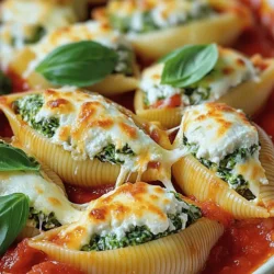 Um die besten Käse-Spinat-Ricotta-Schalen zu machen, brauchst du folgende Zutaten: - 20 große Pasta-Schalen - 1 Tasse Ricotta-Käse - 1 Tasse frischer Spinat, fein gehackt - 1 Tasse geriebener Mozzarella-Käse, aufgeteilt - 1/4 Tasse geriebener Parmesan-Käse - 1 Ei, geschlagen - 1 Teelöffel Knoblauchpulver - 1 Teelöffel getrocknete italienische Kräuter (Oregano, Basilikum, Thymian) - Salz und Pfeffer nach Geschmack - 2 Tassen Marinara-Sauce - Frische Basilikumblätter zur Garnitur (optional) Die Mengen sind wichtig, um ein gutes Ergebnis zu erzielen. Du kannst die Käsearten variieren. Statt Ricotta kannst du auch Hüttenkäse verwenden. Für eine würzigere Note kannst du Feta hinzufügen. Bei den Kräutern kannst du frische verwenden, wenn du sie hast. Das gibt mehr Geschmack. Ich empfehle frische Zutaten, wenn möglich. Frischer Spinat hat mehr Geschmack und Nährstoffe. Gefrorener Spinat ist jedoch eine gute Alternative. Stelle sicher, dass du ihn gut abtropfen lässt, bevor du ihn verwendest. Ricotta und Mozzarella sind oft in beiden Formen erhältlich. Wähle die, die dir besser gefällt. Frischer Käse hat eine weichere Textur, während gefrorener stabiler ist. Wenn du mehr über die Zubereitung erfahren möchtest, schaue dir das Full Recipe an. Bringe einen großen Topf mit gesalzenem Wasser zum Kochen. Achte darauf, dass das Wasser sprudelnd kocht. Füge nun die großen Pasta-Schalen hinzu. Koche sie gemäß den Anweisungen auf der Verpackung. Sie sollten al dente sein, also leicht fest. Nach dem Kochen gieße die Schalen ab. Spüle sie unter kaltem Wasser ab, um das Kochen zu stoppen. Lass sie dann beiseite, während du die Füllung machst. Nimm eine große Schüssel und füge den Ricotta-Käse hinzu. Gib den fein gehackten Spinat dazu. Jetzt ist es Zeit für den Käse! Füge 1/2 Tasse Mozzarella-Käse und den Parmesan-Käse hinzu. Schlage das Ei und gib es in die Schüssel. Streue das Knoblauchpulver und die italienischen Kräuter dazu. Würze mit Salz und Pfeffer nach Geschmack. Mische alles gut durch, bis die Füllung schön cremig ist. Heize deinen Ofen auf 190 °C vor. Nimm eine Pasta-Schale und fülle sie großzügig mit der Spinat-Ricotta-Mischung. Nutze einen Löffel, um die Füllung gut zu verteilen. Lege die gefüllte Schale in eine leicht gefettete Auflaufform, mit der Nahtseite nach oben. Wiederhole diesen Schritt, bis alle Schalen gefüllt sind. Jetzt ist die Marinara-Sauce dran. Gieße sie gleichmäßig über die Schalen. Achte darauf, dass jede Schale gut bedeckt ist. Streue den restlichen Mozzarella-Käse darüber. Decke die Auflaufform mit Aluminiumfolie ab. Dies hilft, den Käse nicht zu schnell zu bräunen. Stelle die Auflaufform in den vorgeheizten Ofen. Backe die Schalen für 25 Minuten. Nimm die Folie ab und backe für weitere 10-15 Minuten. Achte darauf, dass der Käse sprudelnd und goldbraun aussieht. Lass das Gericht einige Minuten abkühlen, bevor du es servierst. Du kannst es nach Belieben mit frischen Basilikumblättern garnieren. Um die besten Käse-Spinat-Ricotta-Schalen zu machen, gibt es einige einfache Tricks. Achte darauf, die Pasta nur al dente zu kochen. Dadurch bleibt sie beim Füllen und Backen stabil. Wenn du die Schalen mit der Füllung befüllst, benutze einen Löffel oder eine Spritztüte. So bekommst du die Füllung gleichmäßig und ohne Kleckern hinein. Achte darauf, dass die Marinara-Sauce die Schalen gut bedeckt. Dies sorgt für saftige Schalen und verhindert, dass sie austrocknen. Ein häufiger Fehler ist, die Schalen nicht ausreichend abzukühlen, bevor du sie füllst. Warme Schalen können die Füllung schmelzen. Wenn du zu viel Füllung nimmst, kann die Schale reißen oder die Füllung herausquellen. Vermeide auch, die Schalen zu lange im Ofen zu lassen. Das kann den Käse verbrennen. Überprüfe die Schalen in den letzten Minuten des Backens, um die perfekte goldbraune Farbe zu erzielen. Um die Zeit zu verkürzen, bereite die Füllung am Vortag zu. Lagere sie im Kühlschrank. So sparst du Zeit beim Kochen. Du kannst auch die Pasta im Voraus kochen und zusammen mit der Füllung lagern. Achte darauf, dass alles gut abgedeckt ist. Wenn du bereit bist zu backen, kannst du alles schnell zusammenfügen. Diese Methoden helfen dir, die Gesamtzeit für die Zubereitung zu verringern, sodass du mehr Zeit für das Genießen der Schalen hast. {{image_4}} Wenn du eine vegetarische Option wünschst, sind diese Schalen perfekt. Du kannst die Füllung ganz einfach anpassen. Verwende anstelle von Ricotta eine vegane Käsealternative. Pflanzliche Joghurtoptionen oder pürierte Cashewkerne sind auch großartig. Sie verleihen dem Gericht eine cremige Konsistenz. Achte darauf, dass die restlichen Zutaten ebenfalls vegan sind. So bleibt das Rezept tierfrei und lecker. Um die Füllung interessanter zu machen, kannst du zusätzliche Zutaten hinzufügen. Gehackte Artischocken oder getrocknete Tomaten bringen einen tollen Geschmack. Auch Pilze passen gut dazu. Du kannst auch Kräuter wie frischen Dill oder Petersilie hinzufügen. Diese Zutaten geben den Schalen mehr Tiefe und Geschmack. Experimentiere ruhig, um deine perfekte Mischung zu finden. Die richtige Sauce macht den Unterschied. Marinara ist klassisch, aber du kannst auch andere Saucen verwenden. Pesto ist eine tolle Wahl, die frischen Geschmack bringt. Eine weiße Sauce aus Sahne und Knoblauch passt auch gut. Du kannst sogar eine scharfe Arrabbiata-Sauce für einen Kick verwenden. Denke daran, die Sauce gleichmäßig über die Schalen zu verteilen. So wird jede Biss gut gewürzt. Wenn Sie Reste von Ihren Käse-Spinat-Ricotta-Schalen haben, bewahren Sie sie in einem luftdichten Behälter auf. Stellen Sie sicher, dass die Schalen vollständig abgekühlt sind, bevor Sie sie lagern. So bleibt der Geschmack frisch. Reste halten sich im Kühlschrank etwa drei bis vier Tage. Wenn Sie länger lagern möchten, ist das Einfrieren eine gute Option. Um gefüllte Schalen einzufrieren, legen Sie die ungebackenen Schalen in eine gefettete Auflaufform. Bedecken Sie sie mit Folie, um Gefrierbrand zu vermeiden. Sie können die gefüllten Schalen bis zu drei Monate einfrieren. Wenn Sie bereit sind, sie zu backen, tauen Sie sie über Nacht im Kühlschrank auf. So bleiben die Aromen und die Textur erhalten. Wenn Sie die Reste aufwärmen möchten, heizen Sie den Ofen auf 180 °C (350 °F) vor. Legen Sie die Schalen in eine Auflaufform und decken Sie sie mit Folie ab. Backen Sie sie etwa 20 Minuten lang, bis sie durchwärmt sind. Für eine knusprige Oberseite entfernen Sie die Folie und backen Sie weitere fünf bis zehn Minuten. So bleibt der Käse schön geschmolzen und goldbraun. Käse-Spinat-Ricotta-Schalen brauchen etwa 35 bis 40 Minuten im Ofen. Zuerst backen sie mit Folie für 25 Minuten. Dann entferne die Folie und backe sie für weitere 10 bis 15 Minuten. So wird der Käse goldbraun und sprudelnd. Ja, du kannst die Schalen im Voraus machen. Bereite die Füllung und die Schalen einen Tag vorher zu. Fülle die Schalen und decke sie ab. Lagere sie im Kühlschrank. Backe sie einfach, wenn du bereit bist, sie zu essen. Dadurch sparst du Zeit, wenn Gäste kommen. Die Nährwerte ändern sich mit den Zutaten. Verwende zum Beispiel fettarmen Ricotta für weniger Kalorien. Du kannst auch mehr Gemüse hinzufügen wie Zucchini oder Paprika. Diese Optionen machen das Gericht gesünder und leckerer. Achte darauf, die Mengen zu überprüfen, um die besten Nährwerte zu erhalten. Zusammenfassend haben wir gesehen, wie man Käse-Spinat-Ricotta-Schalen zubereitet. Wir gingen die Zutaten durch, von frischen bis gefrorenen Optionen. Die Schritt-für-Schritt-Anleitung machte jeden Schritt klar. Tipps und Tricks helfen, häufige Fehler zu vermeiden. Variationen lassen Raum für Kreativität, während Lagerinformationen nützlich sind. Denken Sie daran, Spaß beim Kochen zu haben und Ihre Schalen nach Ihrem Geschmack anzupassen. Genießen Sie das Ergebnis!