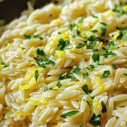 Für dieses einfache Gericht brauchen wir einige wichtige Zutaten. Sie sind leicht zu finden und machen das Gericht lecker. Hier ist eine Liste der Hauptzutaten: - 1 Tasse Orzo-Nudeln - 2 Esslöffel Olivenöl - 1 kleine Zwiebel, fein gehackt - 2 Knoblauchzehen, fein gehackt - 2 Tassen Gemüsebrühe - Schale von 1 Zitrone - 1/4 Tasse frisch gepresster Zitronensaft - 1/2 Tasse geriebener Parmesan - 1/4 Teelöffel schwarzer Pfeffer - Salz nach Geschmack - Frische Petersilie, gehackt (zum Garnieren) Diese Zutaten bringen frischen Geschmack und eine tolle Textur in das Gericht. Neben den Hauptzutaten gibt es einige Gewürze und Extras, die das Gericht aufpeppen. Der schwarze Pfeffer gibt eine milde Schärfe. Salz bringt den Geschmack zur Geltung. Die frische Petersilie ist perfekt für die Garnierung. Das macht das Gericht nicht nur schöner, sondern auch schmackhafter. Zitronen-Parmesan-Orzo ist ein tolles Hauptgericht oder eine Beilage. Es passt gut zu vielen Speisen. Hier sind einige empfohlene Beilagen: - Gegrilltes Gemüse - Ein frischer Salat - Gegrilltes Hähnchen oder Fisch Diese Beilagen ergänzen den Geschmack des Orzo wunderbar. Ich empfehle, mit verschiedenen Kombinationen zu experimentieren und deine Favoriten zu finden. Für das vollständige Rezept, schau dir den Abschnitt "Full Recipe" an. Beginne damit, die Gemüsebrühe in einem mittelgroßen Topf bei schwacher Hitze zum Köcheln zu bringen. Die Brühe ist die Basis für den Geschmack. Achte darauf, dass sie nicht zu stark kocht. So bleibt sie aromatisch und sanft. Erhitze das Olivenöl in einer großen Pfanne bei mittlerer Hitze. Füge die fein gehackte Zwiebel hinzu und dünste sie etwa 3 bis 4 Minuten. Sie sollte glasig werden. Dann kommt der Knoblauch dazu. Brate ihn für etwa 1 Minute an. Rühre dabei oft um, um ein Anbrennen zu vermeiden. Jetzt ist es Zeit für die Orzo-Nudeln. Gib sie in die Pfanne und rühre sie für etwa 2 Minuten leicht an. Dadurch rösten sie und bekommen einen tollen Geschmack. Gieße dann die köchelnde Gemüsebrühe über die Nudeln. Bring die Mischung zum Kochen und reduziere die Hitze. Decke die Pfanne ab und lasse die Nudeln 10 bis 12 Minuten kochen. Rühre gelegentlich um, bis die Flüssigkeit absorbiert ist und die Nudeln al dente sind. Wenn die Nudeln fertig sind, nimm die Pfanne vom Herd. Rühre die Zitronenschale, den Zitronensaft, den geriebenen Parmesan, den schwarzen Pfeffer und Salz nach Geschmack ein. Mische alles gut, bis eine cremige Konsistenz entsteht. Du kannst für mehr Cremigkeit etwas Olivenöl oder Brühe hinzufügen. Serviere das Gericht warm und garniere es mit frisch gehackter Petersilie. Dieses Rezept macht das Kochen einfach und macht Spaß. Du kannst alle Schritte leicht folgen und ein leckeres Gericht genießen. Für das vollständige Rezept schaue dir die Anleitung an. Um die beste Textur für deinen Zitronen-Parmesan-Orzo zu erzielen, achte auf die Kochzeit. Koche die Orzo-Nudeln nur bis sie al dente sind. Wenn sie zu lange kochen, werden sie matschig. Rühre die Nudeln häufig um, besonders in den letzten Minuten. Das hilft, ein Ankleben zu vermeiden. Füge den Parmesan erst am Ende hinzu, um eine cremige Konsistenz zu erreichen. Wenn du Reste hast, lass den Orzo zuerst abkühlen. Fülle ihn dann in einen luftdichten Behälter. Im Kühlschrank bleibt er etwa 3 Tage frisch. Du kannst ihn auch einfrieren, wenn du ihn länger aufbewahren möchtest. Achte darauf, ihn in Portionen zu teilen, damit du nur das auftauen musst, was du brauchst. Ein häufiger Fehler ist, die Brühe zu schnell hinzuzufügen. Lass die Zwiebel und den Knoblauch erst anbraten. So entfalten sie mehr Geschmack. Ein weiterer Fehler ist, die Mischung nicht genug umzurühren. Das kann zu ungleichmäßigem Kochen führen. Achte darauf, die Orzo-Nudeln während des Kochens gut zu überwachen. So erhältst du das beste Ergebnis. {{image_4}} Um Zitronen-Parmesan-Orzo vegetarisch zu machen, ersetze die Gemüsebrühe durch eine leckere Pilzbrühe. Diese Brühe bringt einen tiefen, erdigen Geschmack. Du kannst auch mehr Gemüse hinzufügen, wie zum Beispiel Brokkoli oder Erbsen. Diese fügen Farbe und Nährstoffe hinzu. Wenn du mehr Protein benötigst, kannst du Hühnchen oder Garnelen hinzufügen. Koche das Hühnchen in der Pfanne, bevor du die Zwiebeln hinzufügst. Für Garnelen füge sie einfach in den letzten Minuten des Kochens hinzu. So bleiben sie zart und saftig. Experimentiere mit verschiedenen Kräutern und Gewürzen. Frischer Basilikum, Thymian oder Oregano können neue Aromen bringen. Für einen asiatischen Twist füge etwas Sojasauce und Ingwer hinzu. Du kannst auch etwas Chili für eine scharfe Note hinzufügen. Diese Variationen machen dein Gericht spannend und einzigartig. Für das vollständige Rezept, schau dir die [Full Recipe] an. Zitronen-Parmesan-Orzo bleibt im Kühlschrank etwa 3 bis 4 Tage frisch. Du solltest ihn in einem gut verschlossenen Behälter aufbewahren. So bleibt der Geschmack und die Textur besser erhalten. Achte darauf, dass die Reste vollständig abgekühlt sind, bevor du sie in den Kühlschrank stellst. Das hilft, die Bildung von Bakterien zu vermeiden. Wenn du eine größere Menge gemacht hast, kannst du den Orzo auch einfrieren. Teile ihn in Portionen auf und lege ihn in gefrierfreundliche Beutel. Achte darauf, die Luft herauszudrücken, bevor du die Tüten verschließt. So bleibt der Orzo bis zu 3 Monate haltbar. Wenn du ihn aufbewahrst, schreibe das Datum auf die Tüte. So vergisst du nicht, wann du ihn eingefroren hast. Um die Reste von Zitronen-Parmesan-Orzo aufzuwärmen, verwende am besten eine Pfanne. Füge einen Schuss Gemüsebrühe oder Wasser hinzu. So bleibt der Orzo feucht. Erhitze ihn bei mittlerer Hitze und rühre ständig um. Du kannst ihn auch in der Mikrowelle aufwärmen. Stelle sicher, dass du ihn zwischendurch umrührst, damit er gleichmäßig warm wird. Wenn du magst, füge etwas frischen Parmesan hinzu, um den Geschmack zu verbessern. Wenn Sie kein Orzo haben, probieren Sie Reis oder Quinoa. Sie können auch kleine Pastaformen wie Farfalle oder Fusilli verwenden. Diese Optionen geben Ihrem Gericht eine ähnliche Textur. Achten Sie darauf, die Kochzeit anzupassen. Wenn Sie Reis verwenden, nehmen Sie die doppelte Menge Flüssigkeit. Bei Quinoa verwenden Sie das gleiche Verhältnis wie beim Orzo. Ja, Sie können Zitronen-Parmesan-Orzo im Voraus zubereiten. Kochen Sie die Nudeln ganz normal und lassen Sie sie abkühlen. Bewahren Sie sie in einem luftdichten Behälter im Kühlschrank auf. Wenn Sie bereit sind, sie zu essen, erwärmen Sie sie in der Mikrowelle oder in einer Pfanne. Fügen Sie etwas Brühe oder Olivenöl hinzu, um die Cremigkeit zu erhalten. Das Rezept enthält Orzo, welches oft aus Weizen besteht und daher nicht glutenfrei ist. Sie können jedoch glutenfreie Orzo-Alternativen finden. Diese sind aus Reis oder Mais hergestellt. Achten Sie auf die Zutatenliste, um sicherzustellen, dass sie glutenfrei sind. Auch hier müssen Sie die Kochzeiten anpassen. In diesem Artikel haben wir die wichtigsten Zutaten für Zitronen-Parmesan-Orzo behandelt. Wir sahen uns die Schritt-für-Schritt-Anleitung an, um sicherzustellen, dass alles perfekt gelingt. Tipps und Variationen machten das Rezept noch spannender. Denke daran, dass die richtige Lagerung wichtig ist. Wenn du diese einfachen Regeln befolgst, wirst du ein köstliches Gericht genießen. Experimentiere mit den Variationen und finde deinen Lieblingsgeschmack! So wird das Kochen einfacher und leckerer.