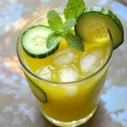 Für einen köstlichen Honigmelonen-Gurken-Cooler brauchst du: - 2 Tassen Honigmelone, gewürfelt - 1 große Gurke, geschält und gewürfelt - 1 Tasse Kokoswasser - 2 Esslöffel Limettensaft - Eiswürfel Diese Zutaten bringen dir einen erfrischenden Geschmack. Die Honigmelone sorgt für Süße und die Gurke für Frische. Kokoswasser gibt dem Getränk einen leichten, tropischen Geschmack. Limettensaft fügt eine spritzige Note hinzu. Wenn du es süßer magst, füge 1 Esslöffel Honig hinzu. Dies ist ganz nach deinem Geschmack. Du kannst auch andere Süßstoffe verwenden, wie Agavendicksaft oder Stevia. Diese Optionen sind ebenfalls lecker. Achte darauf, frische Zutaten zu kaufen. Wähle eine Honigmelone, die schwer und fest ist. Sie sollte leicht süß riechen. Bei der Gurke solltest du auf einen glatten und glänzenden Schalen achten. Frische Minzblätter sind ebenfalls wichtig. Sie geben einen tollen Duft und Geschmack. Wenn du diese Tipps befolgst, wird dein Cooler fantastisch! Für das vollständige Rezept, schaue dir [Full Recipe] an. Um den Honigmelonen-Gurken-Cooler zuzubereiten, benötigen Sie frische Zutaten. Wählen Sie eine reife Honigmelone und eine knackige Gurke. Schneiden Sie beides in kleine Stücke. Dies hilft, die Aromen gut zu vermischen. Achten Sie darauf, die Gurke zu schälen. Das sorgt für einen milden Geschmack. Stellen Sie dann alle Zutaten bereit, um den Mixprozess zu erleichtern. Geben Sie die gewürfelte Honigmelone, die Gurke, das Kokoswasser, den Limettensaft und den Honig in den Mixer. Mixen Sie alles bei hoher Geschwindigkeit. Achten Sie darauf, dass die Mischung glatt wird. Wenn Sie eine dünnere Konsistenz mögen, fügen Sie mehr Kokoswasser hinzu. Probieren Sie die Mischung, um die Süße anzupassen. Fügen Sie mehr Honig hinzu, wenn Sie es süßer mögen. Füllen Sie Gläser mit Eiswürfeln. Gießen Sie die Mischung über die Eiswürfel. Rühren Sie vorsichtig, um alles gut zu vermischen. Garnieren Sie jedes Glas mit frischen Minzblättern. Eine Gurkenscheibe am Rand macht das Getränk noch schöner. Genießen Sie den Honigmelonen-Gurken-Cooler als erfrischenden Durstlöscher. Für das vollständige Rezept besuchen Sie die Seite mit dem Link zur Full Recipe. Bei der Zubereitung des Honigmelonen-Gurken-Coolers ist es wichtig, frische Zutaten zu verwenden. Alte oder überreife Früchte können den Geschmack ruinieren. Achten Sie darauf, die Gurke gut zu schälen. Wenn die Schale bitter ist, schmeckt das Getränk nicht gut. Mixen Sie die Zutaten nicht zu lange. Eine glatte Konsistenz ist wichtig, aber zu viel Mixen kann das Getränk wässrig machen. Um den Geschmack zu verbessern, können Sie auch frischen Ingwer hinzufügen. Ein kleines Stück Ingwer gibt dem Getränk eine scharfe Note. Auch ein Spritzer Zitrone bringt eine frische Säure. Wenn Sie es süßer mögen, probieren Sie Agavendicksaft statt Honig. Das gibt eine feine Süße, die gut passt. Die Garnierung macht viel aus. Verwenden Sie frische Minzblätter, um das Getränk zu dekorieren. Sie sehen toll aus und bringen einen frischen Geschmack. Eine dünne Gurkenscheibe am Glasrand sieht elegant aus. Außerdem können Sie kleine Melonenstücke auf einen Zahnstocher stecken. Diese kleinen Spieße machen das Getränk noch einladender. Für das vollständige Rezept schauen Sie sich die Sektion "Full Recipe" an. {{image_4}} Du kannst den Honigmelonen-Gurken-Cooler ganz nach deinem Geschmack anpassen. Füge Früchte wie Ananas oder Erdbeeren hinzu. Diese Früchte bringen eine süße Note und tolle Farben. Für einen tropischen Twist probiere Mango oder Papaya. Diese Kombinationen machen dein Getränk noch erfrischender und bunter. Wenn du kein Kokoswasser magst, gibt es gute Alternativen. Verwende einfach Mineralwasser für Spritzigkeit. Du kannst auch Fruchtsäfte wie Apfel- oder Ananassaft verwenden. Diese Säfte geben deinem Getränk einen anderen Geschmack und sind ebenso lecker. Probiere verschiedene Flüssigkeiten aus, um neue Aromen zu entdecken. Du kannst den Cooler auch schaumig machen. Füge einfach mehr Eiswürfel und weniger Flüssigkeit hinzu. Mixe alles gut, bis es cremig wird. Für eine gefrorene Variante, friere die gewürfelte Honigmelone und Gurke ein. Mixe dann diese gefrorenen Stücke mit dem Kokoswasser. So entsteht ein erfrischendes Slushy. Diese Varianten machen dein Getränk aufregend und besonders. Den kompletten Rezept findest du in der Sektion "Vollständiges Rezept". Wenn du Reste des Honigmelonen-Gurken-Coolers hast, lagere sie in einem luftdichten Behälter. Stelle den Behälter in den Kühlschrank. So bleibt das Getränk frisch. Es ist am besten, es innerhalb von zwei Tagen zu trinken. Nach dieser Zeit kann der Geschmack nachlassen. Die Hauptzutaten haben verschiedene Haltbarkeiten. Die Honigmelone bleibt etwa drei bis fünf Tage frisch. Die Gurke hält sich etwa eine Woche. Kokoswasser kann bis zu einer Woche im Kühlschrank bleiben, wenn es ungeöffnet ist. Achte darauf, das Ablaufdatum auf der Verpackung zu prüfen. Limettensaft sollte frisch sein, um den besten Geschmack zu bieten. Du kannst die Reste auf kreative Weise nutzen. Mische die Reste mit Joghurt für ein erfrischendes Dessert. Oder verwende sie als Grundlage für Smoothies. Du kannst auch Eiswürfel aus dem Getränk machen. Diese Würfel passen gut in andere Getränke und sorgen für zusätzlichen Geschmack. Um den Honigmelonen-Gurken-Cooler vegan zu machen, lasse einfach den Honig weg. Du kannst auch Agavendicksaft oder Ahornsirup verwenden. Diese Alternativen sind pflanzlich und süß. Ja, die Süße ist leicht anpassbar. Probiere zuerst die Mischung, bevor du süßt. Wenn sie dir nicht süß genug ist, füge mehr Honig oder eine andere Süße hinzu. Ein wenig geht weit. Dieser Cooler hat viele gesundheitliche Vorteile. Honigmelonen sind reich an Vitaminen und Wasser. Sie halten dich hydriert und frisch. Gurken sind kalorienarm und fördern die Verdauung. Kokoswasser gibt dir Elektrolyte. Zusammen sind sie ein gesundes Getränk. Der Honigmelonen-Gurken-Cooler ist einfach zuzubereiten und erfrischend. Wir haben die besten Zutaten ausgewählt, um den perfekten Geschmack zu erreichen. Ich habe dir hilfreiche Tipps gegeben, um Fehler zu vermeiden und das Getränk zu verbessern. Zudem kannst du verschiedene Variationen ausprobieren, um deinem Cooler eine persönliche Note zu geben. Denke daran, die Reste richtig zu lagern, damit du länger von diesem leckeren Drink profitierst. Jetzt bist du bereit, deinen eigenen Cooler zu machen. Viel Spaß beim Ausprobieren!