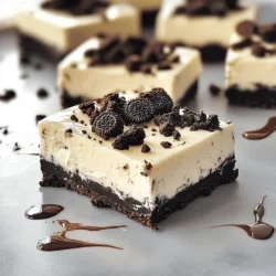 No-Bake Oreo Cheesecake Bars Lecker und Einfach