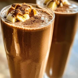 Für den perfekten Schokoladen-Erdnussbutter-Bananen-Shake brauchst du: - 2 reife Bananen, gefroren - 2 Esslöffel cremige Erdnussbutter - 1 Esslöffel ungesüßtes Kakaopulver - 1 Tasse Mandelmilch (oder Milch nach Wahl) - 1 Esslöffel Honig oder Ahornsirup (optional, nach Geschmack) - 1/2 Teelöffel Vanilleextrakt - Eine Prise Salz - Eiswürfel (optional, für extra Dicke) Jede Zutat bringt ihren eigenen Geschmack und ihre eigene Textur in den Shake. Wähle die Bananen sorgfältig aus. Sie sollten reif und gelb sein. Reife Bananen haben einen süßeren Geschmack. Wenn du gefrorene Bananen verwendest, wird der Shake schön cremig. Lasse die Bananen vor dem Einfrieren einfach reifen. Das gibt dir den besten Geschmack. Der Shake kann an deinen persönlichen Geschmack angepasst werden. Wenn du es süßer magst, füge Honig oder Ahornsirup hinzu. Du kannst auch die Menge des Kakaopulvers anpassen. Probiere den Shake nach dem Mixen. So findest du die perfekte Balance. Zuerst wählen Sie zwei reife Bananen aus. Gefrorene Bananen machen den Shake cremig. Schälen Sie die Bananen und brechen Sie sie in Stücke. Lassen Sie sie in den Mixer fallen. Gefrorene Bananen geben dem Shake eine tolle Textur. Sie sind auch süß und lecker. Jetzt fügen Sie die anderen Zutaten hinzu. Geben Sie zwei Esslöffel cremige Erdnussbutter in den Mixer. Fügen Sie einen Esslöffel ungesüßtes Kakaopulver hinzu. Dann kommt eine Tasse Mandelmilch dazu. Optional können Sie Honig oder Ahornsirup für mehr Süße hinzufügen. Ein halber Teelöffel Vanilleextrakt und eine Prise Salz runden den Geschmack ab. Mixen Sie alles auf hoher Stufe. Achten Sie darauf, dass alles gut vermischt ist. Wenn Sie einen dickeren Shake wollen, können Sie Eiswürfel hinzufügen. Mixen Sie erneut, bis die Mischung schön cremig ist. Probieren Sie den Shake und passen Sie die Süße nach Ihrem Geschmack an. Gießen Sie den Shake in Gläser und genießen Sie ihn sofort. Für eine schöne Präsentation können Sie ihn mit Kakaopulver oder Erdnussbutter garnieren. Für das vollständige Rezept, schauen Sie sich den Abschnitt „Full Recipe“ an. Ein häufiger Fehler ist, die Bananen nicht rechtzeitig einzufrieren. Frische Bananen machen den Shake nicht so cremig. Achte darauf, die Bananen mindestens ein paar Stunden vor der Zubereitung einzufrieren. Ein weiterer Fehler ist, zu viel Flüssigkeit hinzuzufügen. Beginne mit einer Tasse Mandelmilch und füge nach Bedarf mehr hinzu. So bleibt der Shake dick und lecker. Für eine vegane Option kannst du pflanzliche Alternativen wählen. Nutze zum Beispiel Agavendicksaft anstelle von Honig. Achte darauf, dass die Erdnussbutter und das Kakaopulver keine tierischen Produkte enthalten. Für eine glutenfreie Variante sind alle Zutaten in diesem Rezept geeignet. Überprüfe jedoch die Verpackungen auf mögliche Spuren von Gluten. Um den Shake cremiger zu machen, fügen Sie mehr gefrorene Bananen hinzu. Diese sorgen für eine dickere Konsistenz. Du kannst auch griechischen Joghurt oder eine gefrorene Avocado probieren. Diese Zutaten geben dem Shake eine extra cremige Textur, ohne den Geschmack zu verändern. Wenn du Eiswürfel hinzufügst, mixe sie gut durch, um die perfekte Konsistenz zu erreichen. {{image_4}} Protein ist wichtig für viele. Sie können einfach Proteinpulver in Ihren Shake geben. Es macht den Shake nahrhafter und sättigender. Wählen Sie Ihr Lieblingspulver, wie Whey oder pflanzliches Protein. Ein Esslöffel reicht oft aus. Mixen Sie es gut mit den anderen Zutaten. So wird Ihr Schokoladen-Erdnussbutter-Bananen-Shake noch gesünder. Erdnussbutter ist lecker, aber nicht jeder mag sie. Sie können Mandeln oder Cashewbutter verwenden. Diese Nüsse geben einen anderen Geschmack. Sonnenblumenbutter ist eine gute Option für Allergiker. Diese Alternativen sind gleichwertig in der Cremigkeit und dem Genuss. Experimentieren Sie mit verschiedenen Nussbuttern, um Ihren perfekten Shake zu finden. Die Wahl der Milch kann den Geschmack stark beeinflussen. Sie können Mandelmilch, Sojamilch oder Hafermilch verwenden. Diese Milchsorten sind oft leichter und haben verschiedene Aromen. Wenn Sie einen reichhaltigen Shake wollen, sollten Sie Vollmilch oder Kokosmilch probieren. Jede Milch gibt dem Shake eine neue Note. So wird Ihr Schokoladen-Erdnussbutter-Bananen-Shake immer spannend. Für das vollständige Rezept schauen Sie sich bitte die [Full Recipe]. Um deinen Schokoladen-Erdnussbutter-Bananen-Shake frisch zu halten, lagere ihn im Kühlschrank. Gieße den Shake in einen luftdichten Behälter. So bleibt er bis zu einem Tag frisch. Schüttel den Behälter leicht, bevor du ihn trinkst. Dies sorgt dafür, dass die Zutaten gut vermischt bleiben. Die Zutaten brauchen auch die richtige Lagerung. Bananen sollten bei Raumtemperatur reifen. Wenn sie reif sind, lagere sie im Kühlschrank. So bleiben sie länger frisch. Erdnussbutter kann in einem kühlen, trockenen Ort bleiben. Achte darauf, den Deckel fest zu schließen. Kakaopulver und Vanilleextrakt bleiben am besten in der Originalverpackung. Wenn du Reste von deinem Shake hast, keine Sorge! Du kannst ihn einfach in eine Eiswürfelform gießen und einfrieren. So hast du leckere Shake-Würfel für deinen nächsten Smoothie. Du kannst die gefrorenen Würfel auch in Milch oder Joghurt mischen. Das gibt deinem Frühstück einen Schokoladenkick. Ein Schokoladen-Erdnussbutter-Bananen-Shake hat etwa 350 Kalorien pro Portion. Die genauen Kalorien können variieren, je nach den Zutaten. Zum Beispiel, wenn du mehr Honig oder Erdnussbutter hinzufügst, erhöht sich die Kalorienzahl. Ansonsten sind die gefrorenen Bananen und Mandelmilch kalorienärmer. Es ist eine leckere und nahrhafte Wahl. Ja, du kannst frische Bananen verwenden. Gefrorene Bananen geben dem Shake eine cremigere Textur. Wenn du frische Bananen nimmst, füge ein paar Eiswürfel hinzu, um die Kälte zu erhalten. Du kannst auch die Bananen in Stücke schneiden und dann einfrieren. So hast du immer welche bereit. Der Shake bleibt im Kühlschrank etwa 24 Stunden frisch. Nach dieser Zeit kann er an Geschmack und Textur verlieren. Um die Frische zu bewahren, bewahre den Shake in einem luftdichten Behälter auf. Wenn du Reste hast, kannst du sie wieder mixen, um die Konsistenz zu verbessern. Für die beste Erfahrung, genieße den Shake frisch zubereitet. Der Blogpost hat Ihnen gezeigt, wie Sie einen leckeren Schokoladen-Erdnussbutter-Bananen-Shake zubereiten. Wir haben die besten Zutaten ausgewählt und Tipps zur Vorbereitung gegeben. Sie wissen jetzt, wie Sie häufige Fehler vermeiden und den Shake nach Wunsch anpassen können. Denken Sie daran, mit Variationen zu experimentieren und die Reste richtig zu lagern. Ein gesunder Smoothie kann einfach und schnell sein. Probieren Sie es aus und genießen Sie jeden Schluck!