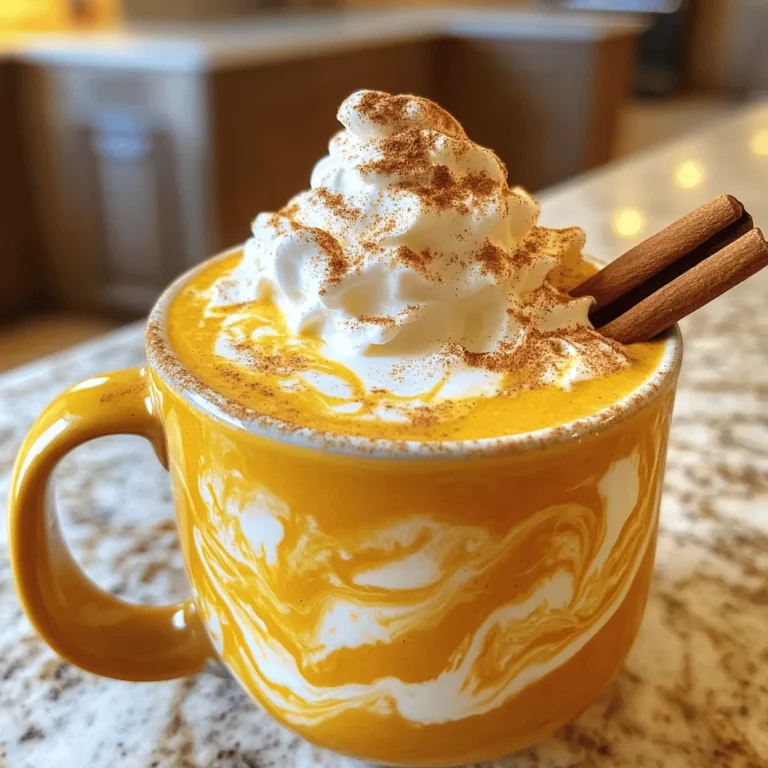Für einen leckeren Pumpkin Spice Eggnog Latte benötigen wir einige Hauptzutaten. Diese Zutaten sind: - 1 Tasse frisch gebrühten Espresso oder starken Kaffee - 1 Tasse Eiernog (gekauft oder selbstgemacht) - 1/2 Tasse Milch (nach Wahl) - 1/4 Tasse reines Kürbispüree - 1 Teelöffel Vanilleextrakt - 1 Teelöffel Kürbiskuchengewürz (plus zusätzlich zum Garnieren) - 1 Esslöffel Ahornsirup (nach Geschmack anpassen) - Schlagsahne (zum Dekorieren) - Zimtstange (zum Garnieren, optional) Diese Zutaten ergeben einen warmen und aromatischen Latte, der perfekt für den Herbst ist. Es gibt viele Alternativen, die du nutzen kannst. Wenn du keinen Eiernog magst, probiere Mandelmilch oder Kokosmilch. Diese sind leicht und lecker. Für einen stärkeren Geschmack kannst du mehr Espresso hinzufügen. Du kannst auch das Kürbispüree durch Süßkartoffelpüree ersetzen, wenn du das magst. Anstelle von Ahornsirup kannst du Honig verwenden. Das gibt eine andere Süße. Die Auswahl der richtigen Zutaten ist wichtig. Wähle frischen Espresso oder Kaffee aus hochwertigen Bohnen. Der Geschmack wird dadurch viel besser. Achte auf reines Kürbispüree ohne Zusatzstoffe. Das sorgt für einen natürlichen Geschmack. Für den Eiernog kannst du selbstgemachten verwenden, um die besten Aromen zu erhalten. Wenn du Milch wählst, greife zu Vollmilch oder einer Pflanze, die dir gefällt. Hochwertige Zutaten machen deinen Latte besonders köstlich. Um die Kürbis-Eiernog-Mischung zuzubereiten, beginne mit einem kleinen Kochtopf. Füge die folgenden Zutaten hinzu: - 1 Tasse Eiernog - 1/2 Tasse Milch - 1/4 Tasse Kürbispüree - 1 Teelöffel Vanilleextrakt - 1 Teelöffel Kürbiskuchengewürz - 1 Esslöffel Ahornsirup Erhitze die Mischung bei mittlerer Hitze. Rühre oft, bis die Mischung heiß ist. Lass sie nicht kochen. Wenn sie warm ist, verwende einen Milchaufschäumer. Alternativ benutze einen Schneebesen, um Luft einzuarbeiten. Du kannst die Mischung auch kurz in einem Mixer pürieren. So wird sie schön schaumig. Für den perfekten Latte, bereite zuerst deinen Espresso oder starken Kaffee vor. Du benötigst - 1 Tasse frisch gebrühten Espresso oder starken Kaffee. Gib den heißen Espresso in eine große Tasse. Achte darauf, dass er frisch ist. Das sorgt für den besten Geschmack. Jetzt kommt der spaßige Teil! Gieße die Kürbis-Eiernog-Mischung vorsichtig über den Espresso. Rühre sanft um, damit sich die Aromen vermischen. Decke das Getränk großzügig mit Schlagsahne ab. Streue eine Prise Kürbiskuchengewürz darüber. Wenn du magst, füge eine Zimtstange als Garnitur hinzu. Serviere den Latte sofort und genieße die warmen, gemütlichen Aromen! Um den Latte perfekt aufzuschäumen, ist es wichtig, die Mischung gut zu erhitzen. Erhitze die Eiernog-Mischung in einem kleinen Topf. Rühre sie häufig um, damit sie nicht anbrennt. Wenn sie heiß ist, nutze einen Milchaufschäumer oder einen Schneebesen. Schäume die Mischung, bis sie luftig und cremig ist. Eine andere Methode ist, die Mischung kurz in einen Mixer zu geben. So wird sie glatt und schaumig. Jeder hat einen anderen Geschmack. Füge mehr oder weniger Ahornsirup hinzu, um die Süße anzupassen. Du kannst auch Honig oder Agavendicksaft verwenden. Für weniger Süße lasse den Sirup ganz weg. Probiere es aus, um deinen perfekten Geschmack zu finden. Ein wenig Vanilleextrakt kann auch die Süße und den Geschmack hervorheben. Garnieren macht den Latte besonders. Eine große Portion Schlagsahne macht ihn festlich. Streue etwas Kürbiskuchengewürz darüber für mehr Geschmack. Eine Zimtstange ist eine schöne Dekoration und gibt ein tolles Aroma. Du kannst auch ein paar Kakaopulver oder geriebene Muskatnuss darüber streuen. Sei kreativ und mache den Latte zu deinem eigenen Kunstwerk! {{image_4}} Du kannst den Pumpkin Spice Eggnog Latte auch ohne Milchprodukte zaubern. Verwende einfach pflanzliche Milch. Optionen wie Mandel-, Hafer- oder Kokosmilch sind großartig. Diese Milchalternativen geben deinem Latte einen neuen Geschmack. Achte darauf, ungesüßte Varianten zu wählen, um den Zuckergehalt zu kontrollieren. Wenn du auf Kalorien achtest, gibt es einfache Wege, deinen Latte leichter zu machen. Nutze fettfreie Milch oder Pflanzendrinks ohne Zucker. Reduziere die Menge an Ahornsirup oder lasse ihn ganz weg. Du kannst auch weniger Eiernog verwenden und mehr Milch hinzufügen. Das hält den Geschmack, aber senkt die Kalorien. Experimentiere mit verschiedenen Aromen, um deinen Latte zu personalisieren. Füge einen Schuss Karamellsirup oder einen Hauch von Schokoladensirup hinzu. Du kannst auch andere Gewürze wie Muskatnuss oder Ingwer probieren. Jedes dieser Aromen bringt eine neue Dimension in deinen Pumpkin Spice Eggnog Latte. Sei kreativ und finde deinen Lieblingsgeschmack! Wenn du Reste von deinem Pumpkin Spice Eggnog Latte hast, bewahre sie im Kühlschrank auf. Gieße ihn in einen luftdichten Behälter. So bleibt der Geschmack frisch. Du kannst die Reste bis zu drei Tage aufbewahren. Um deinen Latte wieder aufzuwärmen, mache es langsam. Gieße die Mischung in einen kleinen Topf. Erwärme sie bei niedriger Hitze. Rühre gut um, damit sie gleichmäßig warm wird. Vermeide das Kochen, da die Eiernog-Mischung gerinnen kann. Lagere die Hauptzutaten, wie Eiernog und Kürbispüree, an einem kühlen, trockenen Ort. Achte darauf, dass sie gut verschlossen sind. So bleiben sie länger frisch. Eiernog aus dem Geschäft hält sich in der Regel einige Wochen. Überprüfe das Mindesthaltbarkeitsdatum auf der Verpackung. Wenn du ihn selbst machst, verbrauche ihn innerhalb von fünf Tagen. Für das Kürbispüree gilt das Gleiche. Einmal geöffnet, sollte es im Kühlschrank bleiben. Verwende es innerhalb von fünf bis sieben Tagen. Selbstgemachte Eiernog hält sich etwa fünf Tage im Kühlschrank. Die Qualität bleibt am besten, wenn du ihn in einem luftdichten Behälter aufbewahrst. Kürbispüree, das du selbst machst, bleibt ebenfalls gut für eine Woche. Lagere es im Kühlschrank. Wenn du es länger aufbewahren möchtest, friere es ein. So kannst du es später für andere Rezepte nutzen. Achte darauf, dass alle Zutaten frisch bleiben. So schmeckt dein Pumpkin Spice Eggnog Latte immer köstlich! Ja, du kannst diesen Latte auch kalt genießen. Bereite die Kürbis-Eiernog-Mischung wie gewohnt zu. Lass sie dann abkühlen. Gib die Mischung in ein Glas mit Eis. Gieße den Espresso oder Kaffee darüber. Rühre gut um und genieße deinen kalten Latte. Für diesen Latte empfehle ich starken Espresso oder Filterkaffee. Espresso gibt dem Getränk einen kräftigen Geschmack. Filterkaffee ist milder, aber auch lecker. Du kannst jede Sorte verwenden, die dir gefällt. Experimentiere mit verschiedenen Röstungen, um deinen perfekten Geschmack zu finden. Ja, dieses Rezept ist kinderfreundlich. Du kannst den Kaffee weglassen oder weniger verwenden. Der Eiernog und das Kürbispüree machen es süß und lecker. Kinder lieben die Aromen von Kürbis und Gewürzen. Du kannst auch die Schlagsahne weglassen, wenn du das möchtest. Die Zubereitung eines Pumpkin Spice Eggnog Lattes ist einfach und macht viel Spaß. Wir haben die besten Zutaten besprochen. Ich habe dir Schritt für Schritt gezeigt, wie du ihn zubereitest und anrichtest. Die Tipps helfen dir, den Latte perfekt aufzuschäumen und zu garnieren. Probiere verschiedene Variationen, um deine eigene Note hinzuzufügen. Lagere Reste richtig, damit du lange Freude daran hast. Mit diesem Wissen bist du bereit, deinen eigenen köstlichen Latte zu genießen!