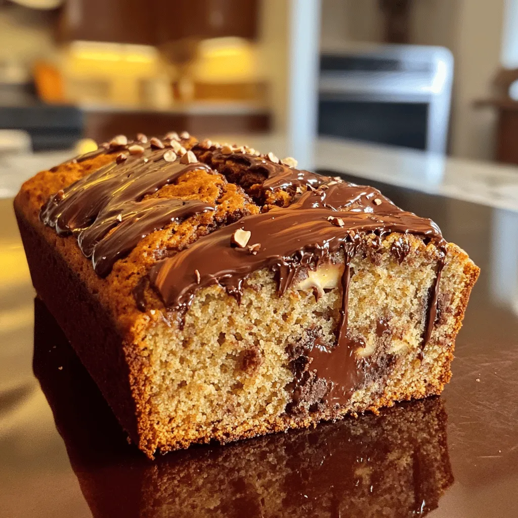 - 3 reife Bananen - 1/3 Tasse geschmolzene Butter - 3/4 Tasse Zucker - 1 Tasse Weizenmehl - 1 Teelöffel Backnatron - Prise Salz - 1 großes Ei - 1 Teelöffel Vanilleextrakt - 1/2 Tasse Nutella (plus extra für das Swirling) Für mein Nutella Swirl Bananenbrot benutze ich nur die besten Zutaten. Die Bananen müssen reif sein. Reife Bananen geben dem Brot die süße, die es braucht. Ich zerdrücke sie gut mit der geschmolzenen Butter. So vermische ich die beiden Zutaten, bis sie eine glatte Masse ergeben. Ich füge das Backnatron und eine Prise Salz hinzu. Das Backnatron hilft dem Brot, gut zu gehen. Dann kommt der Zucker dazu, gefolgt von einem verquirlten Ei und einem Teelöffel Vanilleextrakt. Diese Zutaten geben Geschmack und machen das Brot fluffig. Jetzt ist das Mehl an der Reihe. Ich gebe es nach und nach in die Mischung. Dabei rühre ich vorsichtig, damit das Brot nicht zu dicht wird. Es ist wichtig, nicht zu lange zu rühren. So bleibt die Textur leicht und locker. Und jetzt kommt der Spaß! Ich gieße die Hälfte des Teigs in eine gefettete Kastenform. Dann füge ich etwa 1/4 Tasse Nutella in kleinen Löffeln darauf. Danach kommt der restliche Teig. Obenauf kommt wieder Nutella. Mit einem Messer wirble ich die Nutella in den Teig. Dadurch entsteht ein tolles Muster. Die Zutaten sind einfach, aber die Kombination macht das Brot besonders lecker. Mit diesen Grundzutaten zauberst du ein köstliches Bananenbrot, das jeder lieben wird. - Heize den Ofen auf 175°C (350°F) vor. - Fette eine Kastenform (9x5 Zoll) gut ein. - Zerdrücke die Bananen in einer großen Schüssel. - Mische die zerdrückten Bananen mit der geschmolzenen Butter. - Füge Backnatron und eine Prise Salz hinzu. - Rühre den Zucker, das verquirlte Ei und den Vanilleextrakt unter. - Gib das Mehl nach und nach dazu und rühre vorsichtig. - Gieße die Hälfte des Teigs in die Kastenform. - Betupfe die Oberseite mit etwa 1/4 Tasse Nutella. - Füge den restlichen Teig hinzu und platziere mehr Nutella darauf. - Wirble die Nutella mit einem Messer in den Teig. - Backe das Brot 50-60 Minuten lang. - Mache den Zahnstocher-Test, um zu prüfen, ob es fertig ist. - Nicht zu lange rühren: Wenn Sie den Teig zubereiten, rühren Sie nur, bis alles kombiniert ist. Zu viel Rühren macht das Brot dicht und weniger fluffig. Das ist wichtig für die beste Textur. - Zahnstocher-Test zur Garprobe: Stecken Sie einen Zahnstocher in die Mitte des Brotes. Wenn er sauber herauskommt, ist das Bananenbrot fertig. Dies ist eine einfache Methode, um sicherzustellen, dass Ihr Brot perfekt gebacken ist. - Warm servieren mit extra Nutella: Schneiden Sie das Bananenbrot warm und geben Sie einen Löffel Nutella obenauf. Dies macht es besonders lecker und schokoladig. - Toppings wie gehackte Haselnüsse oder Schlagsahne: Fügen Sie gehackte Haselnüsse für den Crunch hinzu oder einen Klecks Schlagsahne für die Süße. Diese Extras machen Ihr Bananenbrot noch besser. {{image_4}} Für eine glutenfreie Variante verwenden Sie glutenfreies Mehl. Dieses Mehl ersetzt das Weizenmehl in Ihrem Rezept. Achten Sie darauf, dass Ihre anderen Zutaten auch glutenfrei sind. So bleibt Ihr Bananenbrot für alle genießbar. Glutenfreies Mehl kann etwas trockener sein. Fügen Sie eventuell einen Esslöffel mehr Butter oder ein wenig Joghurt hinzu. Dadurch bleibt das Bananenbrot schön saftig. Sie können das Rezept leicht anpassen. Fügen Sie Nüsse oder Schokoladenstückchen hinzu. Walnüsse oder Pekannüsse passen gut dazu. Sie bringen einen schönen Crunch in den Teig. Schokoladenstückchen machen es noch süßer und schokoladiger. Eine weitere Idee ist die Verwendung von anderen Nussaufstrichen. Mandel- oder Erdnussbutter bringen neue Aromen. Diese Aufstriche können Sie genau wie Nutella in den Teig swirl. Experimentieren Sie und finden Sie Ihre Lieblingskombination! Das Bananenbrot kann einfach aufbewahrt werden. Wenn Sie es bei Raumtemperatur lagern, bleibt es frisch und lecker. Wickeln Sie es in Frischhaltefolie oder legen Sie es in einen luftdichten Behälter. So bleibt der Geschmack erhalten. Wenn Sie das Brot länger aufbewahren möchten, können Sie es im Kühlschrank lagern. Denken Sie daran, dass dies die Textur etwas ändern kann. Ein luftdichter Behälter ist auch hier wichtig, um das Austrocknen zu verhindern. Wie lange bleibt das Bananenbrot frisch? Bei Raumtemperatur hält es sich etwa 3 bis 4 Tage. Wenn Sie es im Kühlschrank aufbewahren, können Sie es bis zu einer Woche genießen. Für längere Haltbarkeit frieren Sie das Bananenbrot ein. Verpacken Sie es gut in Frischhaltefolie und dann in einen Gefrierbeutel. So bleibt es bis zu drei Monate frisch. Wenn Sie es auftauen möchten, lassen Sie es einfach bei Raumtemperatur liegen. Um trockenes Bananenbrot zu vermeiden, gibt es einige einfache Tipps: - Verwende reife Bananen. Je reifer, desto mehr Feuchtigkeit bringen sie mit. - Füge geschmolzene Butter hinzu. Dies macht den Teig saftiger. - Mische die Zutaten nur kurz. Zu viel Rühren kann das Brot trocken machen. - Lass das Brot nicht zu lange im Ofen. Überprüfe es rechtzeitig mit einem Zahnstocher. - Bewahre das Brot in einem luftdichten Behälter auf. So bleibt es frisch. Ja, gefrorene Bananen sind eine tolle Wahl! - Sie sind oft reif und süß, was den Geschmack verbessert. - Auftauen ist einfach. Lass sie einfach bei Raumtemperatur stehen. - Du sparst Zeit, da du sie nicht extra reifen lassen musst. - Die Textur bleibt beim Backen gut, wenn du sie richtig zubereitest. Die Backzeit für das Bananenbrot beträgt 50 bis 60 Minuten. - Heize den Ofen auf 175°C vor. - Überprüfe nach 50 Minuten den Garzustand mit einem Zahnstocher. - Wenn der Zahnstocher sauber herauskommt, ist das Brot fertig. - Lass es nach dem Backen 10 Minuten in der Form abkühlen. Diese Anleitung zeigt, wie du ein köstliches Nutella-Bananenbrot machst. Wir haben die wichtigen Zutaten, eine klare Schritt-für-Schritt-Anleitung und nützliche Tipps behandelt. Denke daran, dass du das Brot warm servieren kannst, um den vollen Geschmack zu genießen. Probiere auch verschiedene Varianten mit Nüssen oder glutenfreiem Mehl. Jetzt hast du alles, um dein eigenes leckeres Bananenbrot zu backen. Viel Spaß beim Ausprobieren!