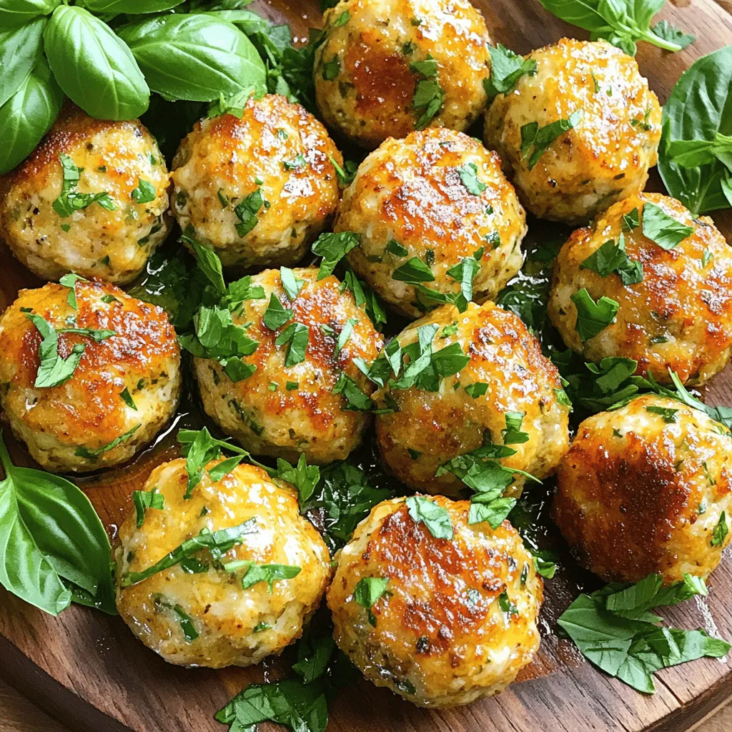 Um die Knoblauch-Kräuter-Hähnchenfleischbällchen zuzubereiten, brauchen Sie diese Zutaten: - 450 g gemahlenes Hähnchenfleisch - 3 Knoblauchzehen, fein gehackt - 60 ml frische Petersilie, gehackt - 60 ml frisches Basilikum, gehackt - 1/2 Teelöffel getrockneter Oregano - 60 ml Semmelbrösel - 60 ml frisch geriebener Parmesan - 1 Ei - Salz und Pfeffer nach Geschmack - 2 Esslöffel Olivenöl (zum Braten) - Frische Kräuter zum Garnieren (optional) Diese Zutaten sind die Basis für einen tollen Geschmack. Sie helfen dabei, die Fleischbällchen saftig und aromatisch zu machen. Frische Kräuter geben den Fleischbällchen einen besonderen Kick. Petersilie und Basilikum bringen Frische und Farbe. Der Knoblauch sorgt für einen starken Geschmack, der jeden Biss verbessert. Verwenden Sie die frischen Kräuter, wenn möglich. Sie sind voller Aromen und machen einen großen Unterschied. Oregano hat einen leicht würzigen Geschmack. Er ergänzt die anderen Kräuter perfekt. Es ist wichtig, die richtige Menge zu verwenden, damit die Aromen gut zusammenpassen. Wenn Sie die Kräuter hacken, sorgen Sie dafür, dass sie gleichmäßig verteilt sind. So hat jeder Biss eine spannende Note. Für die Zubereitung der Fleischbällchen benötigen Sie einige einfache Küchenutensilien: - Eine große Schüssel - Eine Gabel oder Ihre Hände zum Mischen - Eine große Pfanne zum Braten - Ein Esslöffel oder eine Kelle zum Formen der Bällchen Diese Utensilien helfen Ihnen, die Zutaten gut zu vermengen und die Bällchen gleichmäßig zu braten. Ein guter Mix ist wichtig, um die perfekte Textur zu erreichen. Um die Knoblauch-Kräuter-Hähnchenfleischbällchen zuzubereiten, starte mit der großen Schüssel. Gib das gemahlene Hähnchenfleisch hinein. Füge die fein gehackten Knoblauchzehen hinzu. Jetzt sind die frischen Kräuter dran. Petersilie und Basilikum machen das Gericht frisch und lecker. Dann kommt der getrocknete Oregano. Er gibt den Fleischbällchen einen tollen Geschmack. Vergiss die Semmelbrösel nicht, sie sorgen für die richtige Konsistenz. Der frisch geriebene Parmesan bringt einen herzhaften Kick. Schlage das Ei in die Schüssel und würze mit Salz und Pfeffer. Misch alles vorsichtig mit einer Gabel oder deinen Händen. Achte darauf, die Mischung nicht zu übermischen. So bleiben die Bällchen zart. Erhitze eine große Pfanne bei mittlerer Hitze. Gib die zwei Esslöffel Olivenöl hinzu, bis es heiß ist. Während das Öl sich erhitzt, forme die Hähnchenmischung zu gleichmäßigen Bällchen. Jedes Bällchen sollte etwa 2,5 bis 4 cm groß sein. Sobald das Öl heiß ist, lege die Bällchen vorsichtig in die Pfanne. Überfülle die Pfanne nicht, damit sie gleichmäßig bräunen. Brate die Fleischbällchen für etwa 5 bis 7 Minuten. Wende sie vorsichtig mit einer Zange. Sie sollten goldbraun sein und eine Innentemperatur von 75°C erreichen. Nimm die Bällchen aus der Pfanne und lasse sie auf Küchenpapier abtropfen. Die richtige Garstufe ist wichtig. Benutze ein Fleischthermometer, um die Temperatur zu überprüfen. Die Bällchen sollten innen nicht mehr rosa sein. Wenn du keine Temperatur messen kannst, schneide ein Bällchen auf. Es sollte vollständig durchgegart sein. Wenn du möchtest, dass die Bällchen saftiger sind, koche sie nicht zu lange. Überprüfe die Farbe und die Textur. Die Bällchen sollten goldbraun sein, aber immer noch zart. Garst du sie perfekt, wird jeder Biss ein Genuss! Um perfekte Fleischbällchen zu formen, benutze deine Hände. Nimm eine kleine Menge der Mischung und rolle sie sanft zwischen deinen Handflächen. Achte darauf, gleichmäßige Bällchen zu machen. So garen sie gleichmäßig. Halte die Bällchen etwa 2,5 bis 4 cm groß. Das ist die ideale Größe für ein zartes Ergebnis. Übermischtes Fleisch macht die Bällchen hart. Mische die Zutaten nur, bis sie zusammenkommen. Verwende eine Gabel oder deine Hände, um alles sanft zu vermengen. Du willst die Textur des Hähnchens erhalten. Wenn du die Mischung überarbeitest, wird das Endprodukt weniger zart. Um den Geschmack zu verstärken, füge zusätzliche Gewürze hinzu. Ein Hauch von Paprika oder Chili kann eine schöne Schärfe bringen. Auch frischer Zitronensaft kann helfen. Experimentiere mit deinen Lieblingskräutern. Basilikum und Petersilie geben einen frischen Geschmack. Probiere es aus und finde deine perfekte Mischung! {{image_4}} Für eine mediterrane Note füge Feta und schwarze Oliven hinzu. Zerbrösele etwa 100 g Feta-Käse und mische ihn mit den anderen Zutaten. Hacke 50 g schwarze Oliven klein und gib sie ebenfalls dazu. Diese Kombination bringt einen tollen, salzigen Geschmack. Du kannst die Kräuter auch mit etwas Zitronensaft aufpeppen. Diese Variante passt gut zu einem frischen Salat. Um eine asiatische Version zu machen, ersetze den Knoblauch mit frischem Ingwer. Füge etwa 1 Esslöffel geriebenen Ingwer hinzu. Nutze auch 2 Esslöffel Sojasauce, um den Geschmack zu verfeinern. Diese Mischung macht die Fleischbällchen saftig und aromatisch. Serviere sie mit einem Dip aus Erdnussbutter oder süßer Chilisauce. Wenn du eine vegetarische Option suchst, probiere Kichererbsen oder Tofu. Püriere 400 g Kichererbsen oder zerdrücke 300 g Tofu. Füge die gleichen Kräuter und Gewürze hinzu. Nutze Semmelbrösel, um die Mischung zu binden. Diese Fleischbällchen sind ebenfalls lecker und gesund. Sie passen gut zu einer Tomatensauce oder einem Joghurt-Dip. Um Knoblauch-Kräuter-Hähnchenfleischbällchen frisch zu halten, lege sie in einen luftdichten Behälter. Du kannst auch Frischhaltefolie verwenden. Stelle sicher, dass die Bällchen abgekühlt sind, bevor du sie lagerst. So bleibt die Textur gut. Vermeide es, sie übereinander zu stapeln. Das kann dazu führen, dass sie zerdrückt werden. Wenn du die Fleischbällchen einfrieren möchtest, lege sie auf ein Backblech. Stelle sicher, dass sie sich nicht berühren. Friere sie für etwa zwei Stunden ein. Danach kannst du sie in einen Gefrierbeutel umfüllen. So sparst du Platz. Zum Wiederaufwärmen lege die gefrorenen Bällchen einfach in eine Pfanne mit etwas Öl. Brate sie bei mittlerer Hitze, bis sie durchgeheizt sind. Im Kühlschrank bleiben die Fleischbällchen bis zu drei Tage frisch. Achte darauf, sie gut abzudecken. Wenn du sie länger aufbewahren möchtest, friere sie besser ein. So bleibt der Geschmack erhalten. Wenn du sie wieder aufwärmst, achte darauf, dass die Innentemperatur mindestens 75°C erreicht. Die Fleischbällchen müssen etwa 5 bis 7 Minuten garen. Du solltest sie regelmäßig drehen. So bekommen sie eine schöne goldbraune Farbe. Die Innentemperatur sollte 75 °C erreichen. Ein Fleischthermometer hilft dir dabei, sicherzugehen, dass sie richtig durch sind. Ja, du kannst die Fleischbällchen auch im Ofen backen. Heize den Ofen auf 200 °C vor. Lege die Bällchen auf ein Backblech und backe sie 20 bis 25 Minuten. Sie sollten goldbraun und durchgegart sein. Diese Methode ist einfach und macht wenig Geschirr dreckig. Zu den Knoblauch-Kräuter-Hähnchenfleischbällchen passen viele Beilagen gut. Hier sind einige Ideen: - Pasta mit Tomatensauce - Reis mit Gemüse - Ein frischer grüner Salat - Knoblauchbrot für den extra Geschmack Diese Beilagen ergänzen die Aromen der Fleischbällchen perfekt. Sie sorgen für ein rundum leckeres Essen. Knoblauch-Kräuter-Hähnchenfleischbällchen sind einfach zuzubereiten und sehr lecker. Die frischen Kräuter und Gewürze verleihen jedem Bissen einen tollen Geschmack. Mit meinen Tipps formen und garen Sie die Fleischbällchen perfekt. Vergessen Sie nicht die vielen Variationen, die Sie ausprobieren können, wie die mediterrane oder asiatische Version. Lagern Sie die Reste richtig, um sie länger frisch zu halten. Jetzt sind Sie bereit, Ihre Küche zu rocken! Genießen Sie die Zubereitung und die Arbeit mit diesen herzhaften und vielseitigen Fleischbällchen!