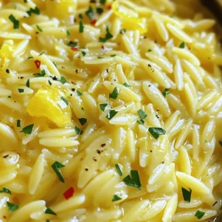 - 1 Tasse Orzo-Pasta - 3 Esslöffel ungesalzene Butter - 3 Knoblauchzehen, fein gehackt - Schale von 1 Zitrone - 1/4 Tasse frisch gepresster Zitronensaft - 1/2 Tasse Gemüsebrühe (oder Hühnerbrühe) - Salz und Pfeffer nach Geschmack - 1/4 Tasse frisch geriebener Parmesan - 2 Esslöffel frische Petersilie, gehackt - 1/4 Teelöffel rote Pfefferflocken (optional) Für vier Portionen brauchen Sie genau die oben genannten Zutaten. Diese Mengen sind perfekt, um das Gericht frisch und schmackhaft zu machen. Denken Sie daran, dass die Mengen an Salz und Pfeffer nach Ihrem Geschmack angepasst werden können. - Orzo-Pasta: Wählen Sie eine gute Qualität. Frische Pasta ist oft besser. - Butter: Ungesalzene Butter gibt Ihnen die Kontrolle über den Geschmack. - Knoblauch: Frischer Knoblauch hat mehr Aroma als getrockneter. - Zitronen: Suchen Sie nach festen Zitronen mit einer glänzenden Schale. Das zeigt Frische. - Parmesan: Kaufen Sie frischen Parmesan am Stück. Er hat mehr Geschmack als geriebener Käse. - Petersilie: Frische Petersilie verleiht dem Gericht Farbe und Geschmack. Achten Sie auf lebendige grüne Blätter. - Brühe: Wenn möglich, verwenden Sie hausgemachte Brühe. Sie hat mehr Tiefe. Um den Orzo zu kochen, bringe einen mittelgroßen Topf mit Wasser und etwas Salz zum Kochen. Füge die Orzo-Pasta hinzu und koche sie nach Anleitung. In der Regel dauert das etwa 8 bis 10 Minuten. Achte darauf, dass die Pasta al dente ist. Wenn sie fertig ist, gieße sie ab und stelle sie beiseite. In einer großen Pfanne schmelze die ungesalzene Butter bei mittlerer Hitze. Füge dann die fein gehackten Knoblauchzehen hinzu. Brate den Knoblauch für 1 bis 2 Minuten an, bis er aromatisch ist. Pass auf, dass er nicht verbrennt, sonst wird er bitter. Jetzt ist es Zeit für die Zitrone! Gib die Zitronenschale und den frisch gepressten Zitronensaft in die Pfanne. Rühre das Ganze gut um und lasse es für eine weitere Minute kochen, bis alles gut vermischt ist. Danach füge die Gemüsebrühe hinzu und lasse die Mischung sanft köcheln. Das dauert etwa 3 bis 4 Minuten, bis die Flüssigkeit leicht reduziert ist. Nun kommt die abgetropfte Orzo-Pasta in die Pfanne. Mische alles gut durch, sodass die Pasta gleichmäßig mit der Zitronen-Knoblauch-Buttersauce bedeckt ist. Würze nach Geschmack mit Salz und Pfeffer. Wenn du etwas Schärfe möchtest, füge rote Pfefferflocken hinzu. Nimm die Pfanne vom Herd und rühre den frisch geriebenen Parmesan ein. Er schmilzt schnell und gibt der Mischung eine cremige Konsistenz. Zum Schluss garnierst du das Gericht mit frischer, gehackter Petersilie. Jetzt ist dein Zitronen-Knoblauch-Butter-Orzo bereit zum Servieren! Ein häufiger Fehler beim Kochen von Orzo ist, zu viel Wasser zu verwenden. Achte darauf, nur so viel Wasser zu nutzen, dass die Pasta gut kochen kann. Ein weiterer Fehler ist, die Pasta nicht rechtzeitig abzuseihen. Orzo sollte al dente sein, also nicht zu weich. Wenn du das Orzo zu lange kochst, wird es matschig. Um dein Orzo besonders cremig zu machen, füge den Parmesan langsam hinzu. Das hilft, die Sauce gut zu verbinden. Du kannst auch einen Schuss Sahne dazugeben, wenn du es noch reichhaltiger magst. Die Kombination aus Butter und Käse sorgt für eine tolle, cremige Textur. Die Garzeit für Orzo beträgt normalerweise zwischen 8 und 10 Minuten. Überprüfe die Packung, um sicherzustellen, dass du die richtige Zeit verwendest. Probiere es nach 8 Minuten. Es sollte weich, aber nicht zerfallen sein. Denke daran, dass die Pasta beim Abkühlen weiter gart. {{image_4}} Du kannst dein Lemon Garlic Butter Orzo schnell aufpeppen. Füge einfach frisches Gemüse hinzu. Zucchini, Spinat oder Erbsen passen gut. Brate das Gemüse kurz in der Pfanne mit dem Knoblauch. Das gibt Farbe und Nährstoffe. Für mehr Protein sind Hähnchen, Garnelen oder Kichererbsen super. Koche sie einfach mit der Orzo oder brate sie separat an. Möchtest du eine vegane Variante? Kein Problem! Ersetze die Butter durch pflanzliche Margarine oder Olivenöl. Nutze vegane Brühe anstelle von Gemüse- oder Hühnerbrühe. Für den Käse kannst du Hefeflocken verwenden. Diese geben einen tollen Geschmack. Dein Gericht bleibt lecker und cremig ohne tierische Produkte. Um dein Orzo noch interessanter zu machen, experimentiere mit Gewürzen. Füge italienische Kräuter wie Oregano oder Basilikum hinzu. Diese geben deinem Gericht eine tolle Note. Ein bisschen Zitronenpfeffer sorgt für extra Frische. Wenn du es schärfer magst, sind Cayennepfeffer oder Chili perfekt. Lass deiner Kreativität freien Lauf! Um übrig gebliebenen Orzo richtig zu lagern, lassen Sie ihn zuerst abkühlen. Füllen Sie den Orzo in einen luftdichten Behälter. Achten Sie darauf, dass der Behälter sicher verschlossen ist. So bleibt der Orzo frisch und lecker. Beim Aufwärmen von Orzo sollten Sie etwas Flüssigkeit hinzufügen. Wasser oder Brühe funktionieren gut. Erhitzen Sie den Orzo langsam in der Mikrowelle oder in einer Pfanne. Rühren Sie häufig um, um ein Ankleben zu verhindern. So bleibt der Orzo schön cremig und schmeckt frisch. Im Kühlschrank hält sich der Orzo bis zu drei Tage. Lagern Sie ihn in einem luftdichten Behälter. Im Gefrierfach können Sie ihn bis zu drei Monate aufbewahren. Denken Sie daran, ihn in Portionen zu teilen, bevor Sie ihn einfrieren. So können Sie nur so viel auftauen, wie Sie benötigen. Orzo ist eine Pasta, die wie Reis aussieht. Sie wird aus Hartweizengrieß gemacht. Orzo ist klein und hat eine ovale Form. Viele nutzen es in Suppen oder Salaten. Das Kochen ist einfach und schnell. Es hat einen milden Geschmack, der gut zu vielen Saucen passt. Ja, du kannst die Butter durch Öl ersetzen. Olivenöl ist eine gute Wahl. Es gibt dem Gericht einen tollen Geschmack. Wenn du eine milde Note magst, verwende Sonnenblumenöl. Denke daran, dass die Konsistenz anders sein kann. Das Gericht wird vielleicht nicht so cremig, aber trotzdem lecker. Um das Rezept zu vergrößern, verdopple die Zutaten. Verwende einfach mehr Orzo, Butter und Brühe. Achte darauf, dass die Pfanne groß genug ist. Du kannst die Kochzeit gleich halten, auch bei mehr Orzo. Geschmacklich bleibt es gleich gut. Dieses Rezept für Orzo hilft dir, schmackhafte Gerichte zu zaubern. Wir haben die besten Zutaten aufgelistet und Tipps gegeben, wie du sie wählst. Ich habe dir eine einfache Schritt-für-Schritt-Anleitung bereitgestellt, um das Orzo gut zu kochen. Achte auf häufige Fehler und probiere Variationen aus. Denke daran, Reste richtig zu lagern. Mit diesen Tipps wirst du das perfekte Orzo Gericht zubereiten. Viel Spaß beim Kochen und genießen!