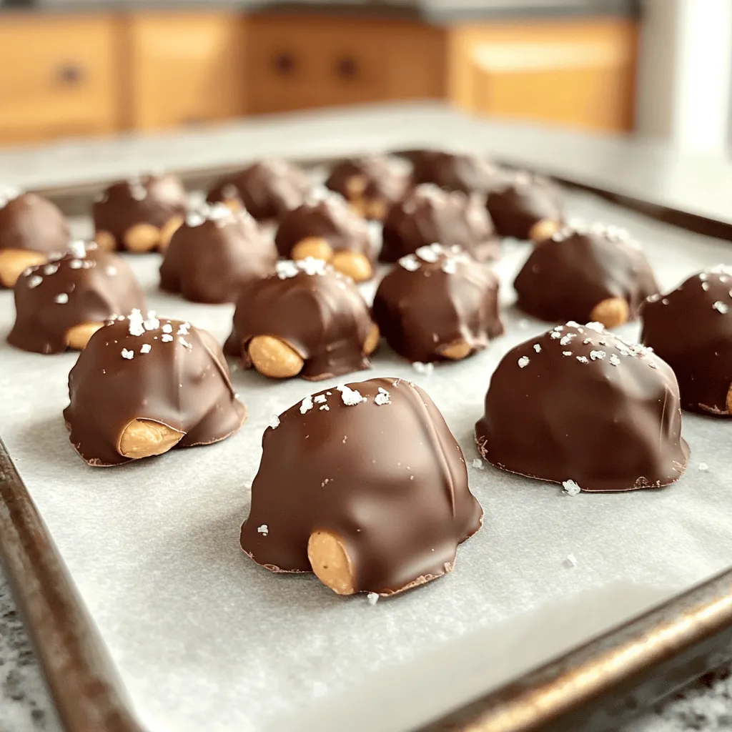 - 2 Tassen geröstete, ungesalzene Erdnüsse - 1 Tasse Zartbitterschokoladenstückchen - 1 Tasse Vollmilchschokoladenstückchen - 1 Esslöffel Kokosöl Die Hauptzutaten sind einfach und leicht zu finden. Erdnüsse sind der Star dieses Snacks. Sie geben den Cluster ihren tollen Crunch. Zartbitter- und Vollmilchschokolade sorgen für einen perfekten Geschmack. Ein wenig Kokosöl hilft, die Schokolade schön glatt zu machen. - Meersalz (zum Garnieren, optional) Meersalz ist optional, aber es macht einen großen Unterschied. Es fügt eine schöne salzige Note hinzu. Diese Kombination von süß und salzig ist unwiderstehlich. Wenn Sie es mögen, lassen Sie das Salz einfach weg. Zusätzlich können Sie ganze Erdnüsse verwenden oder eine Prise Kakaopulver darüber streuen. Diese Toppings machen die Cluster noch schöner. Sie geben auch einen netten Kontrast zur Schokolade. Seien Sie kreativ! Legen Sie ein Backblech mit Backpapier aus. Das sorgt dafür, dass die Cluster nicht ankleben. Stellen Sie das Backblech beiseite, während Sie die Schokolade schmelzen. Diese Vorbereitung macht das Ganze einfacher und schneller. Geben Sie die Zartbitterschokoladenstückchen und einen Esslöffel Kokosöl in eine mikrowellengeeignete Schüssel. Erhitzen Sie die Mischung in der Mikrowelle. Machen Sie dies in 30-Sekunden-Intervallen. Rühren Sie nach jedem Intervall um. So wird die Schokolade gleichmäßig geschmolzen. Sobald die Zartbitterschokolade glatt ist, fügen Sie die Vollmilchschokoladenstückchen hinzu. Rühren Sie gut um, bis die Mischung homogen ist. Diese Kombination gibt Ihnen eine schöne, cremige Schokoladenschicht. Jetzt kommt der spaßige Teil! Geben Sie die gerösteten Erdnüsse in die geschmolzene Schokolade. Rühren Sie alles gut um, bis die Erdnüsse gleichmäßig mit der Schokolade überzogen sind. Verwenden Sie einen Esslöffel oder einen Portionierer. Setzen Sie kleine Cluster auf das Backblech. Jedes Cluster sollte etwa 1-2 Esslöffel der Mischung enthalten. Stellen Sie das Backblech in den Kühlschrank. Lassen Sie die Cluster etwa 30 Minuten kühlen. So wird die Schokolade fest. Wenn Sie möchten, können Sie nach dem Kühlen eine Prise Meersalz darauf streuen. Das gibt einen tollen Geschmack! Um die Schokolade perfekt zu schmelzen, beginne mit der Zartbitterschokolade. Füge einen Esslöffel Kokosöl hinzu. Das Öl hilft, die Schokolade glatt zu halten. Erhitze die Mischung in der Mikrowelle in kurzen Intervallen. Das verhindert ein Anbrennen. Rühre jede 30 Sekunden um. Wenn die Schokolade glänzt und flüssig ist, ist sie bereit. Füge dann die Vollmilchschokolade hinzu und rühre gut um. Die Präsentation macht viel aus. Verwende eine schöne Platte, um die Cluster zu servieren. Du kannst die Cluster noch mit ganzen Erdnüssen dekorieren. Ein leichter Staub aus Kakaopulver gibt einen eleganten Look. Achte darauf, die Cluster gleichmäßig zu platzieren. So wirken sie appetitlich und einladend. Du kannst das Rezept leicht variieren. Probiere andere Schokoladensorten wie weiße Schokolade. Auch das Hinzufügen von getrockneten Früchten kann gut schmecken. Wenn du es gesund magst, wähle ungesüßte Schokoladenstückchen. So bleibt der Genuss aber auch die Gesundheit im Fokus. {{image_4}} Sie können verschiedene Schokoladensorten verwenden, um neue Geschmäcker zu entdecken. Dunkle Schokolade gibt einen tiefen, reichen Geschmack. Milchschokolade macht die Cluster süßer und cremiger. Weiße Schokolade ist eine tolle Option, wenn Sie eine süße Note mögen. Kombinieren Sie verschiedene Sorten für einen einzigartigen Look und Geschmack. Experimentieren Sie mit verschiedenen Mischungen für Ihre perfekten Cluster. Fügen Sie Aromen oder Extras hinzu, um die Cluster interessanter zu machen. Ein Hauch von Vanille oder Zimt kann den Geschmack toll verändern. Sie können auch getrocknete Früchte wie Cranberries oder Rosinen hinzufügen. Diese bringen eine fruchtige Süße in die Mischung. Für einen knusprigen Biss können Sie auch kleine Stücke Karamell oder Brezeln einmischen. Lassen Sie Ihrer Kreativität freien Lauf! Wenn Sie gesunde Alternativen suchen, gibt es viele Möglichkeiten. Verwenden Sie dunkle Schokolade mit hohem Kakaoanteil. Diese hat weniger Zucker und mehr Antioxidantien. Statt gerösteter Erdnüsse können Sie Mandeln oder Cashews verwenden. Diese Nüsse sind ebenfalls lecker und bieten gute Fette. Für einen extra Crunch können Sie auch Haferflocken hinzugeben. So genießen Sie einen gesunden Snack ohne Verzicht auf den Geschmack. Um die Schokoladenüberzogenen Erdnuscluster frisch zu halten, lagere sie in einem luftdichten Behälter. Dieser Behälter schützt sie vor Feuchtigkeit und Gerüchen. Am besten bewahrst du die Cluster an einem kühlen, dunklen Ort auf. Ein Schrank oder eine Speisekammer sind ideal. Vermeide die Nähe zu Wärmequellen, wie dem Herd oder der Mikrowelle. Wenn du die Cluster im Kühlschrank aufbewahrst, bleiben sie länger frisch. In einem luftdichten Behälter sind sie dort bis zu zwei Wochen haltbar. Die kühle Umgebung hilft, die Schokolade fest und knackig zu halten. Achte darauf, die Cluster bei Bedarf vorsichtig herauszunehmen, damit sie nicht brechen. Du kannst die Cluster auch einfrieren, um ihre Haltbarkeit zu verlängern. Lege sie in einen gefriergeeigneten Behälter und schichte sie mit etwas Backpapier. So kleben sie nicht zusammen. Im Gefrierfach halten sie bis zu drei Monate. Wenn du sie essen möchtest, lasse sie einfach bei Raumtemperatur auftauen. So bleibt der Geschmack und die Textur erhalten. Die Zubereitung dauert etwa 15 Minuten. Danach benötigen die Cluster 30 Minuten zum Kühlen. In insgesamt 45 Minuten hast du leckere Erdnuscluster. Es ist schnell und einfach. Die Schritte sind klar und machen Spaß. Du kannst die Cluster auch gemeinsam mit Kindern machen. So wird das Kochen zum Erlebnis. Ja, du kannst andere Nüsse verwenden! Mandeln oder Cashews sind tolle Alternativen. Diese Nüsse bieten einen neuen Geschmack und Textur. Du kannst auch gemischte Nüsse nehmen. Achte nur darauf, dass sie geröstet und ungesalzen sind. Das sorgt für einen guten Crunch. Experimentiere mit verschiedenen Nüssen und finde deine Lieblingskombination. Fertige Cluster findest du in vielen Supermärkten und Online-Shops. Sie sind oft in der Süßwarenabteilung. Achte auf die Marken, die du kennst. Manchmal gibt es auch lokale Bäckereien, die solche Snacks anbieten. Wenn du es eilig hast, sind fertige Cluster eine gute Wahl. Sie sind praktisch, aber selbstgemacht schmecken sie am besten! Die Zutaten sind wichtig für köstliche Schokoladen-Cluster. Ich habe die Hauptzutaten, zusätzliche Optionen und Toppings besprochen. Mit der Schritt-für-Schritt-Anleitung kannst du einfach loslegen. Tipps helfen dir beim Schmelzen von Schokolade und der Präsentation. Du kannst das Rezept leicht abwandeln und gesunde Alternativen nutzen. Schließlich sind die Lagerungshinweise wichtig, damit deine Cluster frisch bleiben. Ich hoffe, du hast viel Spaß beim Ausprobieren dieser leckeren Snacks!