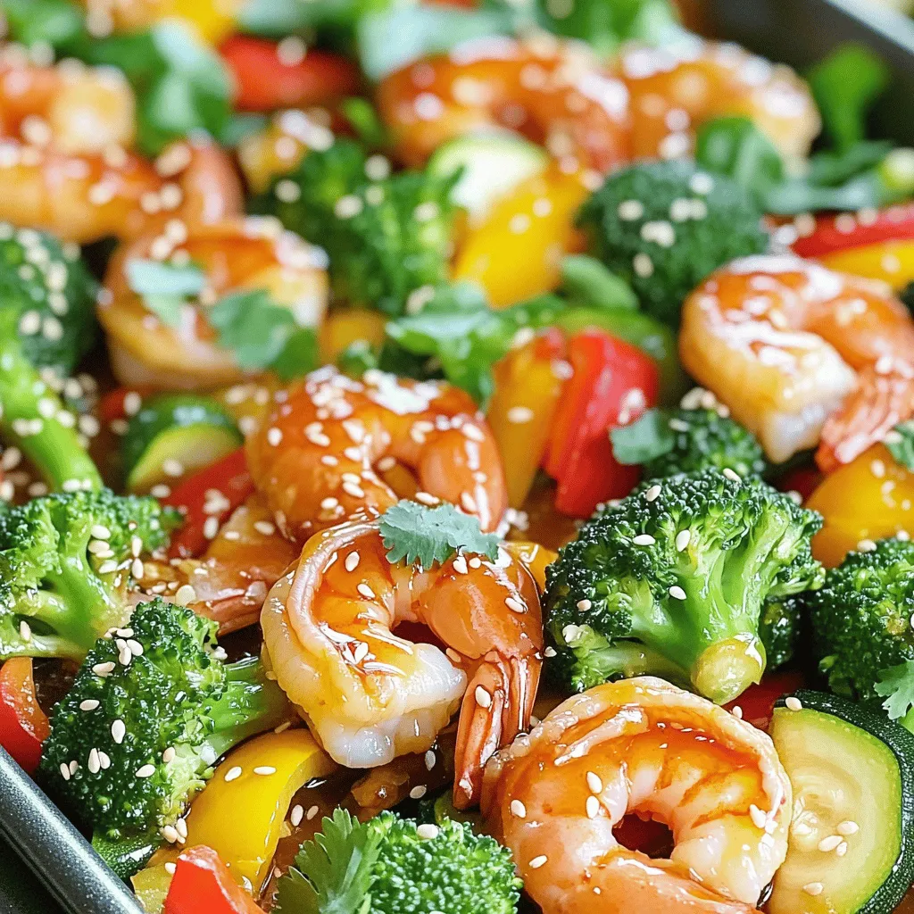 - 450 g große Garnelen, geschält und entdarmt - 2 Tassen Brokkoliröschen - 1 Paprika (rot oder gelb), in Streifen geschnitten - 1 mittelgroße Zucchini, in Scheiben geschnitten - 2 Esslöffel Honig - 3 Esslöffel Sriracha-Sauce Die Hauptzutaten sind frisch und bunt. Große Garnelen geben viel Geschmack. Brokkoli bringt Knackigkeit. Paprika sorgt für Süße, und Zucchini fügt eine weiche Textur hinzu. Honig und Sriracha machen die Mischung süß und scharf. Diese Kombination macht das Gericht besonders lecker. - 1 Esslöffel Olivenöl - 2 Knoblauchzehen, fein gehackt - 1 Esslöffel frischer Ingwer, gerieben - Salz und Pfeffer nach Geschmack Olivenöl gibt Geschmack und hilft beim Rösten. Knoblauch und Ingwer bringen Aroma und frische Noten. Salz und Pfeffer runden den Geschmack ab. Diese Gewürze machen das Gericht noch besser. - Sesamkörner - Frischer Koriander (optional) Sesamkörner fügen einen nussigen Crunch hinzu. Frischer Koriander bringt Farbe und frischen Geschmack. Die Garnierungen machen das Gericht schön und einladend. Sie sind das i-Tüpfelchen auf deinem Blechgericht. Heize den Ofen auf 200°C vor. Das sorgt für ein gleichmäßiges Backen. Lege ein großes Backblech mit Backpapier aus. Das Backpapier verhindert das Ankleben der Garnelen und des Gemüses. Nimm eine kleine Schüssel. Mische darin 2 Esslöffel Honig, 3 Esslöffel Sriracha-Sauce, 2 fein gehackte Knoblauchzehen und 1 Esslöffel geriebenen Ingwer. Verquirle alles gut. Das macht die Sauce lecker und aromatisch. In einer großen Schüssel bringe 450 g Garnelen, 2 Tassen Brokkoliröschen, 1 geschnittene Paprika und 1 geschnittene Zucchini zusammen. Beträufle die Mischung mit 1 Esslöffel Olivenöl. Würze mit Salz und Pfeffer. Mische alles gut durch. So sind die Garnelen und das Gemüse perfekt gewürzt. Verteile die Garnelen und das Gemüse gleichmäßig auf dem Backblech. Achte darauf, dass genug Platz zwischen den Stücken bleibt. Backe alles 12 bis 15 Minuten. Überprüfe die Garnelen. Sie sollten rosa und durchgegart sein. Das Gemüse bleibt zart und knackig. Nach dem Backen, garniere das Gericht mit Sesamkörnern und frischem Koriander. Um perfekte Garnelen zu kochen, achte auf die Garzeit. Backe sie nur 12 bis 15 Minuten. So bleiben sie saftig und zart. Überkochen ist einfach. Um das zu vermeiden, schau dir die Farbe an. Garnelen sollten rosa und opak sein. Wenn sie zu lange im Ofen sind, werden sie gummiartig. Ein guter Tipp: Nimm die Garnelen gleich heraus, wenn sie fertig sind. Brokkoli und Zucchini sind großartig, aber du kannst auch andere Gemüse wählen. Probier Karotten, grüne Bohnen oder Spargel. Diese Gemüse passen gut zur süßen Sauce. Achte darauf, dass das Gemüse gleichmäßig geschnitten ist. So garen sie gleichmäßig. Du kannst auch gefrorenes Gemüse verwenden. Es ist praktisch und spart Zeit. Die Sriracha-Sauce hat viel Schärfe. Wenn du es milder magst, reduziere die Menge. Füge mehr Honig hinzu, um die Süße zu erhöhen. Du kannst auch andere Gewürze hinzufügen. Zitronensaft oder Limettensaft bringen frische Noten. Probiere es aus und finde deinen perfekten Geschmack. {{image_4}} Wenn Sie eine vegane Option suchen, können Sie die Garnelen leicht ersetzen. Tofu ist eine großartige Wahl. Verwenden Sie festen Tofu, schneiden Sie ihn in Würfel und marinieren Sie ihn in der Honig-Sriracha-Sauce. Alternativ können Sie auch Jackfruit verwenden, um eine fleischige Textur zu erhalten. So haben Sie eine köstliche vegane Variante dieses Gerichts. Um neue Geschmäcker zu entdecken, können Sie weitere Saucen und Gewürze hinzufügen. Versuchen Sie, etwas Sojasauce für einen salzigen Kick hinzuzufügen. Eine Prise Limettensaft verleiht Frische und Tiefe. Wer es gerne schärfer mag, kann Chili-Flocken oder scharfe Sauce nach Belieben verwenden. Experimentieren Sie mit Ihren Lieblingsgewürzen, um den Geschmack zu verfeinern. Servieren Sie das Gericht mit verschiedenen Beilagen. Reis ist eine klassische Wahl und nimmt die Aromen gut auf. Quinoa bietet eine gesunde Alternative mit viel Protein. Für eine leichtere Option können Sie einen frischen Salat dazu reichen. Diese Beilagen ergänzen die Aromen und machen das Essen noch leckerer. Um deine Reste von Blechgericht mit Honig-Sriracha-Garnelen und Gemüse frisch zu halten, lagere sie in einem luftdichten Behälter. Du kannst die Reste im Kühlschrank aufbewahren. Stelle sicher, dass sie gut abgekühlt sind, bevor du sie in den Kühlschrank stellst. So bleiben Geschmack und Textur erhalten. Wenn du die Reste länger aufbewahren möchtest, friere sie ein. Teile die Reste in Portionen auf. So kannst du sie einfach auftauen und genießen. Zum Aufwärmen kannst du die Mikrowelle oder den Backofen nutzen. Für die Mikrowelle lege die Reste auf einen mikrowellengeeigneten Teller. Erwärme sie bei mittlerer Hitze für 1-2 Minuten, bis sie heiß sind. Überprüfe zwischendurch die Temperatur. Wenn du den Backofen verwendest, heize ihn auf 180°C vor. Lege die Reste auf ein Backblech und erwärme sie für etwa 10 Minuten. So bleiben die Garnelen und das Gemüse zart. Die Reste halten im Kühlschrank etwa 3 Tage. Achte darauf, dass sie gut verschlossen sind. Wenn du sie im Gefrierfach lagerst, können sie bis zu 3 Monate haltbar sein. Notiere das Datum, um die Frische zu überprüfen. Vor dem Verzehr solltest du die Reste gut aufwärmen, um sicherzugehen, dass sie sicher zu essen sind. Dieses Rezept ergibt vier Portionen. Es ist perfekt für eine kleine Gruppe oder Familie. Wenn du mehr Gäste hast, kannst du die Mengen einfach verdoppeln. So hast du genug für alle. Das Blechgericht lässt sich auch gut aufteilen und servieren. Ja, du kannst gefrorene Garnelen verwenden. Stelle sicher, dass du sie vorher auftauen lässt. Frische Garnelen haben oft mehr Geschmack, aber gefrorene sind praktisch. Achte darauf, die Garnelen gut abzutropfen, bevor du sie mit Gemüse vermischst. So bleibt das Gericht nicht zu wässrig. Das Rezept hat eine angenehme Schärfe. Du kannst die Schärfe anpassen, indem du weniger Sriracha verwendest. Für eine mildere Version nimm einfach die Hälfte der Sriracha-Sauce. Wenn du mehr Schärfe möchtest, füge etwas mehr hinzu. So wird das Gericht genau nach deinem Geschmack. Zusammengefasst haben wir die wichtigsten Zutaten für unser Rezept besprochen. Garnelen, Gemüse und eine scharfe Honig-Sriracha-Sauce machen es besonders. Ich habe alle Schritte erklärt, von der Zubereitung bis zum Backen. Tipps helfen dir, die Garnelen perfekt hinzubekommen. Du kannst auch Variationen ausprobieren, etwa ein veganes Gericht. Denke daran, Reste richtig zu lagern. Viel Spaß beim Kochen und Experimentieren!