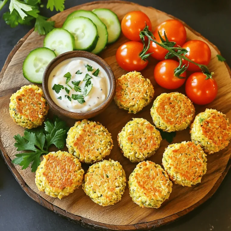 Für knusprige Falafel benötigst du einige einfache, frische Zutaten: - 1 Tasse getrocknete Kichererbsen, über Nacht eingeweicht - 1 kleine Zwiebel, grob gehackt - 2 Knoblauchzehen, gehackt - 1/4 Tasse frische Petersilienblätter - 1/4 Tasse frische Korianderblätter - 1 Teelöffel Kreuzkümmelpulver - 1 Teelöffel Korianderpulver - 1/2 Teelöffel Backpulver - 1/4 Teelöffel Cayennepfeffer (optional) - Salz und Pfeffer nach Geschmack - 3 Esslöffel Weizenmehl - 2 Esslöffel Olivenöl (zum Bestreichen) Diese Zutaten geben der Falafel ihren tollen Geschmack und die richtige Textur. Die richtige Mischung an Gewürzen macht den Unterschied. Hier sind die wichtigsten: - Kreuzkümmel: Gibt einen warmen, erdigen Geschmack. - Koriander: Fügt Frische und Zitrusnoten hinzu. - Cayennepfeffer: Gibt einen kleinen Kick, wenn du es schärfer magst. - Petersilie und Koriander: Diese Kräuter bringen Farbe und Frische. Diese Gewürze und Kräuter sorgen für das besondere Aroma deiner Falafel. Du kannst deine Falafel leicht anpassen. Hier sind einige Ideen: - Gemüse: Füge fein gehackte Karotten oder Zucchini hinzu. - Nüsse: Walnüsse oder Mandeln geben einen knusprigen Biss. - Vollkornmehl: Ersetze Weizenmehl durch Vollkornmehl für mehr Nährstoffe. - Käse: Ein wenig Feta kann eine leckere, salzige Note geben. Mit diesen Optionen kannst du deine Falafel ganz nach deinem Geschmack gestalten. Für die perfekte Falafel sind frische Zutaten wichtig. Beginne mit 1 Tasse getrockneten Kichererbsen. Diese sollten über Nacht in Wasser eingeweicht werden. Dadurch werden sie weich und leicht zu verarbeiten. Am nächsten Tag spülst du die Kichererbsen gut ab und lässt sie abtropfen. Nun bereite das Gemüse vor. Hacke 1 kleine Zwiebel grob und zerkleinere 2 Knoblauchzehen. Frische Kräuter sind ein Muss. Nimm 1/4 Tasse Petersilie und 1/4 Tasse Koriander. Diese Kräuter geben den Falafeln einen tollen Geschmack. Jetzt kommt der spaßige Teil! Gib die Kichererbsen, die Zwiebel, den Knoblauch, die Petersilie und den Koriander in eine Küchenmaschine. Füge 1 Teelöffel Kreuzkümmel, 1 Teelöffel Korianderpulver, 1/2 Teelöffel Backpulver, und nach Geschmack Salz und Pfeffer hinzu. Wenn du es schärfer magst, füge 1/4 Teelöffel Cayennepfeffer hinzu. Pulsieren, bis die Mischung grob und krümelig ist. Achte darauf, dass sie nicht zu fein wird. Übertrage die Mischung in eine Schüssel und rühre 3 Esslöffel Weizenmehl unter. Sollte die Masse zu feucht sein, füge mehr Mehl hinzu. Lass die Mischung 30 Minuten im Kühlschrank ruhen. So wird sie fester und lässt sich besser formen. Heize die Heißluftfritteuse auf 190 °C (375 °F) vor. Forme die Mischung zu kleinen Bällen oder Patties, etwa in der Größe eines Golfballs. Bestreiche jeden Ball leicht mit 2 Esslöffeln Olivenöl. Legen die Falafel-Bällchen in den Korb der Heißluftfritteuse. Achte darauf, sie nicht zu überfüllen. Möglicherweise musst du dies in mehreren Durchgängen tun. Frittieren die Falafel für 12-15 Minuten. Wende sie auf halbem Weg, bis sie goldbraun und knusprig sind. Nimm die Falafeln heraus und lass sie kurz abkühlen. Serviere sie mit Tahini-Sauce oder Tzatziki, garnierte mit Kirschtomaten und Gurkenscheiben. So wird dein Gericht bunt und einladend! Um die perfekte Knusprigkeit bei Ihren Falafel-Bissen zu erreichen, sollten Sie einige Schritte beachten. Zuerst müssen Sie die Kichererbsen über Nacht einweichen. Dadurch werden sie weich und lassen sich gut verarbeiten. Verwenden Sie frische Kräuter, um den Geschmack zu intensivieren. Achten Sie darauf, die Falafel-Mischung nicht zu fein zu pürieren. Eine grobe Konsistenz sorgt für bessere Textur. Bestreichen Sie die Bällchen leicht mit Olivenöl. Dies hilft ihnen, goldbraun und knusprig zu werden. Ein häufiger Fehler ist, die Kichererbsen nicht richtig abtropfen zu lassen. Das kann die Mischung zu feucht machen und die Falafel zerfallen lassen. Ein weiterer Fehler ist das Überfüllen des Frittierkorbs. Lassen Sie genug Platz, damit die heiße Luft zirkulieren kann. Achten Sie auch darauf, die Falafel nicht zu lange zu braten. Zu langes Frittieren macht sie trocken. Lassen Sie die Mischung 30 Minuten im Kühlschrank ruhen, um die Form zu halten. Um die Zubereitung effizient zu gestalten, planen Sie Ihre Schritte gut. Beginnen Sie mit dem Einweichen der Kichererbsen am Abend zuvor. So sparen Sie Zeit am nächsten Tag. Während die Mischung im Kühlschrank ruht, können Sie die Beilagen vorbereiten. Schneiden Sie Gemüse oder bereiten Sie Dips wie Tahini-Sauce vor. Diese Vorbereitungen sparen Zeit und machen das Servieren einfacher. So haben Sie mehr Zeit, um die knusprigen Falafel zu genießen! {{image_4}} Du kannst die klassischen Kichererbsen für deine Falafel durch andere Hülsenfrüchte ersetzen. Linsen sind eine gute Wahl. Sie bringen eine tolle Farbe und einen feinen Geschmack. Auch schwarze Bohnen sind spannend. Sie fügen einen herzhaften Touch hinzu. Wenn du nach einer glutenfreien Option suchst, verwende Kichererbsenmehl anstelle von Weizenmehl. Das gibt zusätzliche Ballaststoffe und Nährstoffe. Nutze die frischen Zutaten aus deiner Region. Sie machen das Gericht besonders und lecker. Zum Beispiel kannst du frische Kräuter wie Schnittlauch oder Dill hinzufügen. Diese Kräuter geben den Falafel einen neuen Geschmack. Im Sommer sind junge Zucchini eine tolle Ergänzung. Sie machen die Bissen saftig und frisch. Die passenden Dips machen deine Falafel noch besser. Tahini-Sauce ist klassisch und sehr lecker. Sie ist cremig und hat einen nussigen Geschmack. Auch Joghurt-Dips sind super. Füge Gurken und Minze hinzu, um einen erfrischenden Dip zu machen. Wenn du es scharf magst, probiere einen scharfen Salsa-Dip. Serviere die Falafel mit frischem Gemüse. Kirschtomaten und Gurken sind perfekt. Sie machen den Teller bunt und gesund. So wird jede Mahlzeit zu einem Fest! Um die Falafel-Bissen frisch zu halten, lagern Sie sie in einem luftdichten Behälter. Stellen Sie sicher, dass die Falafel vollständig abgekühlt sind, bevor Sie sie einpacken. So vermeiden Sie Feuchtigkeit. Lagern Sie die Bissen im Kühlschrank, dort bleiben sie bis zu drei Tage lecker. Wenn Sie Falafel für später aufbewahren möchten, können Sie sie einfrieren. Formen Sie die Bissen einfach und legen Sie sie auf ein Backblech. Lassen Sie sie für ein paar Stunden im Gefrierfach. Sobald sie fest sind, packen Sie sie in einen Gefrierbeutel. So halten sie bis zu zwei Monate. Zum Auftauen legen Sie sie einfach in den Kühlschrank. Um die Falafel wieder aufzuwärmen, nutzen Sie die Heißluftfritteuse. Erhitzen Sie sie bei 190 °C für etwa 5-7 Minuten. So werden sie wieder knusprig. Sie können die Falafel auch in der Pfanne aufwärmen, aber die Heißluftfritteuse sorgt für die beste Textur. Servieren Sie die Bissen mit frischem Gemüse oder einer köstlichen Sauce. Falafel sind im Kühlschrank bis zu 3 Tage haltbar. Lagere sie in einem luftdichten Behälter. So bleiben sie frisch und lecker. Du kannst sie auch aufwärmen, um den Knusprigkeitsgrad zu erhalten. Wenn du die Falafel länger aufbewahren möchtest, friere sie ein. So bleiben sie bis zu 3 Monate gut. Ja, du kannst Kichererbsen durch andere Hülsenfrüchte ersetzen. Linsen sind eine gute Option. Sie bringen einen anderen Geschmack, sind aber ebenfalls lecker. Du kannst auch schwarze Bohnen oder Erbsen verwenden. Achte darauf, die Konsistenz gut zu prüfen. Einige Hülsenfrüchte benötigen möglicherweise mehr oder weniger Mehl. Die klassischen Falafel sind nicht glutenfrei, da Weizenmehl verwendet wird. Du kannst jedoch glutenfreies Mehl verwenden. Mandelmehl oder Kichererbsenmehl sind gute Alternativen. So kannst du trotzdem knusprige Falafel genießen. Achte darauf, auch alle anderen Zutaten auf Glutenfreiheit zu prüfen. Falafel sind gesund und lecker. Wir haben die Hauptzutaten, Gewürze und Zubereitungsschritte besprochen. Knusprigkeit ist wichtig, genauso wie das Vermeiden von Fehlern. Variationen mit saisonalen Zutaten bringen neuen Geschmack. Richtiges Lagern sorgt für Frische, und die FAQs klären wichtige Fragen. Experimentiere mit deinen eigenen Kreationen. Dips und Beilagen machen dein Gericht noch besser. Letztendlich sind Falafel eine tolle Wahl für alle, die leicht und köstlich essen wollen.