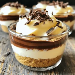 - 1 Tasse Graham-Cracker-Brösel - 1 Tasse Frischkäse, weich - 1 Tasse Nutella Diese Hauptzutaten sind der Schlüssel zu einem köstlichen Dessert. Graham-Cracker-Brösel geben die perfekte Basis. Sie sind knusprig und süß. Frischkäse macht die Füllung cremig und reichhaltig. Nutella bringt den schokoladigen Geschmack, den jeder liebt. - 1/4 Tasse ungesalzene Butter, geschmolzen - 1/2 Tasse Puderzucker - 1 Teelöffel Vanilleextrakt Die Butter hilft, die Brösel zu binden. Puderzucker fügt zusätzliche Süße hinzu. Vanilleextrakt sorgt für einen feinen Geschmack. Diese Zutaten machen dein Dessert noch besser. - 1 Tasse Schlagsahne - Schokoladenraspel oder -stückchen zum Garnieren Die Schlagsahne gibt dem Dessert einen leichten, luftigen Touch. Schokoladenraspel oder -stückchen sind das i-Tüpfelchen. Sie sehen toll aus und schmecken auch super. Diese Garnierung macht das Dessert besonders. Zuerst mischen wir die Graham-Cracker-Brösel mit der geschmolzenen Butter. Nimm eine mittlere Schüssel und gib die Brösel hinein. Füge die Butter hinzu und rühre gut um. Du willst, dass die Brösel gleichmäßig mit Butter überzogen sind. Jetzt verteile diese Mischung gleichmäßig auf kleine Dessertbecher. Drücke die Brösel fest nach unten, damit sie eine stabile Basis haben. Stelle die Becher beiseite, während du die Käsekuchen-Mischung anrührst. Als Nächstes bereiten wir die Käsekuchen-Mischung vor. Nimm eine große Rührschüssel und gib den weichen Frischkäse hinein. Schlage ihn mit einem elektrischen Mixer auf mittlerer Stufe cremig. Das dauert ein paar Minuten, aber es lohnt sich! Jetzt füge Nutella, Puderzucker und Vanilleextrakt hinzu. Mische alles gut, bis es schön cremig ist. Achte darauf, dass alles gut kombiniert ist, damit du den vollen Nutella-Geschmack bekommst. Schlage in einer separaten Schüssel die Schlagsahne auf, bis steife Spitzen entstehen. Jetzt kommt der spannende Teil: Hebe vorsichtig die geschlagene Sahne unter die Nutella-Mischung. Sei sanft, damit die Mischung luftig bleibt. Fülle die Käsekuchen-Mischung mit einem Löffel oder einer Spritztüte in die vorbereiteten Becher. Stelle sie für mindestens 4 Stunden in den Kühlschrank, damit sie fest werden. Vor dem Servieren kannst du jeden Becher mit Schokoladenraspeln garnieren. Das sieht toll aus und schmeckt fantastisch! Die gekühlten Zutaten sind wichtig für eine cremige Textur. Wenn dein Frischkäse und die Schlagsahne kalt sind, wird die Mischung einfach besser. Achte darauf, dass der Frischkäse weich ist, bevor du ihn schlägst. Beim Unterheben der Sahne musst du sanft sein. Verwende einen Spatel und hebe die Sahne vorsichtig unter. So bleibt die Luftigkeit erhalten. Wenn du zu stark rührst, wird die Mischung schwer und weniger fluffig. Die Vorbereitungszeit beträgt nur 20 Minuten. Das ist schnell gemacht! Aber die Kühlzeit braucht mindestens 4 Stunden. Plane genug Zeit ein, damit die Cheesecake-Becher fest werden. Wenn du Gäste erwartest, bereite sie am Vortag vor. So ersparst du dir den Stress am Tag der Feier. Für die Garnierung sind Schokoladenraspel ideal. Sie geben einen schönen Kontrast zur Creme. Verwende sie großzügig, um einen eleganten Look zu erzielen. Die Präsentation ist ebenfalls wichtig. Stelle die Becher auf einen schönen Tisch oder ein Tablett. Verwende kleine Gabeln oder Teelöffel, um das Naschen zu erleichtern. So machen deine Cheesecake-Becher gleich noch mehr Freude. {{image_4}} Möchten Sie etwas Neues probieren? Statt Nutella können Sie auch Erdnussbutter verwenden. Der nussige Geschmack passt gut zum Käsekuchen. Fügen Sie frische Früchte wie Himbeeren oder Bananen hinzu. Diese geben einen frischen, süßen Geschmack. Auch Nüsse wie Walnüsse oder Mandeln können den Becher knusprig machen. Sie bringen einen tollen Kontrast zur cremigen Füllung. Wenn Sie glutenfrei essen, gibt es eine einfache Lösung. Verwenden Sie glutenfreie Kekse statt der Graham-Cracker. Diese Kekse bieten die gleiche Süße und Textur. Sie können auch glutenfreie Haferkekse verwenden. Diese eignen sich hervorragend für die Kruste. So kann jeder das Dessert genießen, ohne sich Sorgen zu machen. Für vegane Variationen nutzen Sie pflanzliche Alternativen. Statt Frischkäse probieren Sie pflanzlichen Frischkäse. Es gibt viele leckere Marken auf dem Markt. Verwenden Sie auch eine vegane Sahne, die gut steif wird. So bleibt die Konsistenz angenehm luftig. Sie können die Becher genauso toll dekorieren, um sie ansprechend zu machen. Die No-Bake Nutella Cheesecake Cups müssen im Kühlschrank gelagert werden. Sie sollten die Becher nach der Zubereitung sofort in den Kühlschrank stellen. Die Kälte hilft, die Füllung fest zu machen. Decke die Becher mit Frischhaltefolie ab, damit sie frisch bleiben und keine Gerüche von anderen Lebensmitteln annehmen. Die Cheesecake-Becher bleiben frisch für etwa 3 bis 5 Tage im Kühlschrank. Achte darauf, dass du sie gut abdeckst. Nach ein paar Tagen kann die Textur leicht abnehmen, aber der Geschmack bleibt lecker. Wenn du sie länger aufbewahren möchtest, ist es besser, sie einzufrieren. So kannst du sie bis zu einem Monat lagern. Beim Auftauen einfach im Kühlschrank lassen, bis sie wieder weich sind. Dieses Rezept ergibt 6 leckere Cheesecake-Becher. Jeder Becher ist eine perfekte Portion für einen kleinen Snack oder ein Dessert. Die Menge reicht gut für eine kleine Gruppe oder für einen Filmabend mit Freunden. Wenn du mehr brauchst, kannst du die Zutaten einfach verdoppeln. Ja, du kannst die Cheesecake-Becher im Voraus zubereiten. Stelle sie einfach für mindestens 4 Stunden in den Kühlschrank. So können sie fest werden und die Aromen verbinden sich gut. Du kannst sie sogar einen Tag vorher machen. Das spart Zeit, wenn du sie servieren möchtest. Wenn du Nutella nicht magst oder eine Alternative suchst, gibt es viele Optionen. Probiere Erdnussbutter für einen nussigen Geschmack. Mandelbutter ist auch eine gute Wahl. Du kannst auch andere Schokoladenaufstriche verwenden. Sei kreativ und finde deinen eigenen Favoriten! Zusammenfassend haben wir die Hauptzutaten für die Cheesecake-Becher wie Graham-Cracker-Brösel, Frischkäse und Nutella behandelt. Die Schritt-für-Schritt-Anleitung macht die Zubereitung einfach. Mit unseren Tipps gelingt die perfekte Konsistenz. Denke an Variationen, um Abwechslung zu schaffen, und vergiss nicht die Lagerung. Du kannst die Cheesecake-Becher im Voraus zubereiten, um Zeit zu sparen. Genieße die leckeren Ergebnisse!