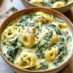Für dieses Rezept brauchst du: - 340g Käse-Tortellini (frisch oder tiefgefroren) - 200g frischer Spinat, grob gehackt - 240ml Schlagsahne - 240ml Gemüsebrühe - 100g geriebener Parmesan - 1 Esslöffel Olivenöl - 2 Knoblauchzehen, fein gehackt - 1 Teelöffel Italienische Kräutermischung - Salz und Pfeffer nach Geschmack - Eine Prise rote Pfefferflocken (optional) Du kannst einige Zutaten leicht ersetzen. Hier sind ein paar Ideen: - Anstelle von Käse-Tortellini benutze Pilz-Tortellini oder Spinat-Tortellini. - Verwende Kokosmilch statt Schlagsahne für eine leichtere Sauce. - Für mehr Aroma füge frische Kräuter wie Basilikum oder Petersilie hinzu. - Ersetze den Parmesan durch einen anderen Hartkäse, wie Pecorino. Die Nährwerte für eine Portion (bei 4 Portionen insgesamt) sind ungefähr: - Kalorien: 450 kcal - Fett: 25g - Kohlenhydrate: 45g - Eiweiß: 15g Diese Angaben können je nach Zutaten variieren. Achte darauf, frische Zutaten zu wählen, um die Nährwerte zu optimieren. Zuerst erhitze das Olivenöl in einem großen Topf. Ich wähle mittlere Hitze, so kann ich den Knoblauch gut anbraten. Füge die fein gehackten Knoblauchzehen hinzu. Brate sie für etwa eine Minute. Achte darauf, dass sie nicht verbrennen. Der Duft ist einfach köstlich! Sobald der Knoblauch fertig ist, gieße die Gemüsebrühe in den Topf. Lass sie sanft köcheln. Jetzt kommen die Käse-Tortellini ins Spiel! Gib sie in den Topf und koche sie gemäß der Packungsanweisung. Frische Tortellini brauchen etwa 3-5 Minuten, tiefgefrorene etwa 7-10 Minuten. Sie sollten zart sein. Jetzt wird es spannend! Reduziere die Hitze auf niedrig. Füge die Schlagsahne und den geriebenen Parmesan hinzu. Rühre gut um, bis der Käse schmilzt. Das dauert etwa 2-3 Minuten. Danach kommt der grob gehackte Spinat und die Italienische Kräutermischung dazu. Koche alles für weitere 1-2 Minuten, bis der Spinat zusammenfällt. Vergiss nicht, mit Salz, Pfeffer und optionalen roten Pfefferflocken zu würzen. Rühre alles gut um und genieße die Aromen! Um die Sauce perfekt zu machen, achte auf die Hitze. Zu hohe Hitze kann die Sahne gerinnen. Halte die Hitze niedrig, wenn du die Sahne und den Parmesan hinzufügst. Rühre die Mischung gut um. So bleibt die Sauce schön cremig und glatt. Du kannst auch etwas mehr Parmesan hinzufügen, wenn du einen intensiveren Geschmack willst. Jeder hat einen anderen Geschmack. Probiere verschiedene Gewürze aus. Füge mehr italienische Kräuter hinzu, um den Geschmack zu verstärken. Eine Prise Muskatnuss kann der Sauce auch eine besondere Note geben. Wenn du es scharf magst, erhöhe die Menge der roten Pfefferflocken. Taste die Sauce ab und passe sie nach deinem Wunsch an. Wenn du die Zubereitungszeit verkürzen willst, nutze frische Tortellini. Diese kochen schneller und sind in der Regel zarter. Bereite alle Zutaten im Voraus vor. Hacke den Spinat und den Knoblauch, bevor du mit dem Kochen beginnst. So sparst du Zeit, wenn alles bereit ist. {{image_4}} Du kannst verschiedene Gemüsearten zu deinen Tortellini hinzufügen. Brokkoli, Zucchini oder Erbsen passen gut. Diese Gemüsesorten bringen Farbe und zusätzliche Nährstoffe in dein Gericht. Sie sind einfach zuzubereiten. Füge sie während des Kochens der Tortellini hinzu. So garen sie perfekt und bleiben knackig. Statt Tortellini kannst du auch andere Teigwaren verwenden. Penne, Fusilli oder Farfalle sind gute Alternativen. Diese Teigwaren haben unterschiedliche Formen und Texturen. Sie nehmen die Sauce gut auf. Koche sie einfach nach den Anweisungen auf der Verpackung. Die Garzeiten können variieren, also achte darauf. Für eine glutenfreie Option wähle glutenfreie Tortellini oder Teigwaren. Viele Marken bieten leckere Alternativen an. Du kannst auch Zucchini-Nudeln oder Reisnudeln verwenden. Diese Optionen sind leicht und gesund. Sie passen gut zur cremigen Sauce. Achte darauf, die Kochzeit anzupassen, um die beste Konsistenz zu erreichen. Um die Reste der One-Pot-Cremigen Spinat Tortellini richtig zu kühlen, lasse sie zuerst auf Raumtemperatur abkühlen. Danach fülle die Tortellini in einen luftdichten Behälter. So bleiben sie frisch. Du kannst sie im Kühlschrank bis zu drei Tage aufbewahren. Achte darauf, die Reste nicht länger stehen zu lassen. Wenn du die Tortellini länger aufbewahren möchtest, kannst du sie einfrieren. Fülle die abgekühlten Tortellini in einen gefrierfesten Behälter oder einen Zip-Beutel. Vergiss nicht, die Luft aus dem Beutel zu drücken, um Frost zu vermeiden. So bleiben sie bis zu drei Monate gut. Beschrifte den Behälter mit dem Datum, damit du immer weißt, wie lange sie schon eingefroren sind. Um die Tortellini aufzuwärmen, kannst du sie direkt aus dem Kühlschrank oder dem Gefrierfach verwenden. Wenn sie gefroren sind, lasse sie zuerst im Kühlschrank auftauen. Erhitze sie dann in einem Topf bei niedriger Hitze. Füge einen Schuss Gemüsebrühe oder Sahne hinzu, damit die Sauce nicht zu dick wird. Rühre gut um, bis alles warm ist. So bleiben die Aromen frisch und lecker. Die Zubereitung von Tortellini dauert insgesamt etwa 20 Minuten. Die Vorbereitungszeit ist etwa 10 Minuten. Das Kochen der Tortellini selbst dauert 3 bis 10 Minuten. Frische Tortellini benötigen 3 bis 5 Minuten, während tiefgefrorene 7 bis 10 Minuten brauchen. Ja, du kannst die Sauce leicht vegan machen. Ersetze die Schlagsahne durch eine pflanzliche Alternative, wie Kokosmilch oder Hafercreme. Verwende auch einen veganen Käse oder lass den Käse ganz weg. Die Aromen bleiben trotzdem stark und lecker. Der beste Käse für diese Sauce ist frischer Parmesan. Er schmilzt gut und gibt einen tollen Geschmack. Du kannst auch Pecorino oder Grana Padano verwenden. Diese Käse sind ebenfalls würzig und passen gut zu den Tortellini. In diesem Artikel habe ich die wichtigsten Zutaten für Tortellini behandelt. Sie lernen, welche Zutaten wichtig sind und wie Sie diese nach eigenen Wünschen anpassen können. Ich habe eine einfache Schritt-für-Schritt-Anleitung für die Zubereitung gegeben. Tipps helfen Ihnen, die Sauce zu perfektionieren. Zudem habe ich Ihnen Variationen und Lagerungshinweise vorgestellt. Kochen kann einfach und kreativ sein. Genießen Sie das Kochen und kommen Sie mit neuen Ideen zu Tisch!