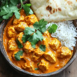 Für ein leckeres Hähnchen Tikka Masala benötigen Sie: - 500 g Hähnchenbrust, gewürfelt - 1 Tasse Naturjoghurt - 2 Esslöffel Zitronensaft - 1 große Zwiebel, fein gehackt - 1 Dose (400 g) zerdrückte Tomaten - 1 Tasse Kokosmilch - 2 Esslöffel Pflanzenöl - Salz nach Geschmack - Frischer Koriander, zum Garnieren Diese Zutaten machen das Gericht saftig und voll von Geschmack. Das Hähnchen ist die Hauptzutat und gibt dem Gericht seine Basis. Joghurt macht das Hähnchen zart und cremig. Die Gewürze sind der Schlüssel zu einem großartigen Tikka Masala. Diese Gewürze brauchen Sie: - 2 Teelöffel Garam Masala - 1 Teelöffel Kreuzkümmel, gemahlen - 1 Teelöffel Koriander, gemahlen - 1 Teelöffel Kurkuma, Pulver - 1 Teelöffel rote Chiliflocken - 1 Esslöffel Ingwer-Knoblauch-Paste Diese Gewürze geben dem Gericht seinen typischen indischen Geschmack. Die Marinade aus Joghurt und Gewürzen macht das Hähnchen besonders lecker. Lassen Sie das Hähnchen mindestens eine Stunde marinieren. So nehmen die Stücke den vollen Geschmack auf. Um Ihr Hähnchen Tikka Masala perfekt zu servieren, empfehle ich folgende Beilagen: - Fluffiger Basmati-Reis - Warmes Naan-Brot - Frischer Koriander zur Garnitur Diese Beilagen runden das Gericht ab und machen es zu einer kompletten Mahlzeit. Der Reis saugt die leckere Soße auf. Das Naan-Brot ist perfekt, um die Soße aufzusaugen. Genießen Sie Ihr Hähnchen Tikka Masala! Zuerst stelle ich die Marinade her. Ich gebe 1 Tasse Naturjoghurt in eine große Schüssel. Dann füge ich 2 Esslöffel Zitronensaft hinzu. Jetzt kommen 2 Teelöffel Garam Masala, 1 Teelöffel Kreuzkümmel, 1 Teelöffel Koriander und 1 Teelöffel Kurkuma dazu. Ich streue 1 Teelöffel rote Chiliflocken hinein. Zum Schluss gebe ich 1 Esslöffel Ingwer-Knoblauch-Paste hinzu. Ich vermenge alles gut. Jetzt nehme ich 500 g gewürfelte Hähnchenbrust. Ich lege die Hähnchenstücke in die Marinade. Ich stelle sicher, dass jedes Stück gut bedeckt ist. Dann decke ich die Schüssel ab und stelle sie für mindestens 1 Stunde in den Kühlschrank. Für die besten Ergebnisse mariniere ich über Nacht. Ich erhitze 2 Esslöffel Pflanzenöl in einer großen Pfanne bei mittlerer Hitze. Sobald das Öl heiß ist, füge ich 1 große, fein gehackte Zwiebel hinzu. Ich brate die Zwiebel an, bis sie goldbraun ist. Dann gebe ich das marinierte Hähnchen in die Pfanne. Ich brate es etwa 5-7 Minuten lang, bis es von allen Seiten gut gebräunt ist. Jetzt füge ich 1 Dose zerdrückte Tomaten und 1 Tasse Kokosmilch hinzu. Ich vermenge alles gut und bringe die Mischung zum Kochen. Sobald es kocht, reduziere ich die Hitze. Ich lasse die Mischung 15-20 Minuten köcheln. Dabei rühre ich gelegentlich um und füge nach Geschmack Salz hinzu. Ich achte darauf, dass das Hähnchen durchgegart ist und die Soße eingedickt ist. Sobald alles fertig ist, nehme ich die Pfanne vom Herd. Vor dem Servieren garniere ich mit frischem Koriander. Um den echten Geschmack von Hähnchen Tikka Masala zu erreichen, sind frische Gewürze wichtig. Verwenden Sie frischen Ingwer und Knoblauch für eine bessere Aromen. Marinieren Sie das Hähnchen mindestens eine Stunde, besser über Nacht. Das macht das Fleisch zart und geschmackvoll. Kokosmilch verleiht der Soße eine cremige Textur und mildert die Schärfe. Ein Spritzer Zitronensaft kurz vor dem Servieren bringt Frische. Ein häufiger Fehler ist, das Hähnchen zu kurz zu marinieren. Dadurch fehlen die Aromen. Achten Sie darauf, die Zwiebeln gut anzubraten. Sie sollen goldbraun sein, nicht verbrannt. Verwenden Sie auch die richtige Hitze. Zu hohe Hitze kann das Hähnchen austrocknen. Rühren Sie die Soße regelmäßig um. So bleibt sie gleichmäßig und dickt gut ein. Möchten Sie das Gericht milder? Reduzieren Sie die Chiliflocken. Für mehr Schärfe können Sie frische Chilis hinzufügen. Vegetarier können das Hähnchen durch Tofu oder Blumenkohl ersetzen. Nutzen Sie auch verschiedene Kräuter. Petersilie oder Minze sind tolle Alternativen zum Koriander. Experimentieren Sie mit den Gewürzen, um Ihren eigenen Geschmack zu finden. {{image_4}} Wenn Sie eine vegetarische Version von Hähnchen Tikka Masala machen möchten, probieren Sie Tofu oder Kichererbsen. Tofu nimmt die Marinade gut auf und hat eine tolle Textur. Kichererbsen sind nahrhaft und geben dem Gericht einen herzhaften Biss. Verwenden Sie die gleiche Marinade wie im Rezept. Kochen Sie die Zutaten dann wie beschrieben. Für eine glutenfreie Variante wählen Sie einfach glutenfreies Naan oder Reis als Beilage. Die Gewürze im Rezept sind normalerweise glutenfrei. Achten Sie nur darauf, dass die Kokosmilch und die Tomaten keine Zusatzstoffe enthalten, die Gluten enthalten könnten. Damit bleibt Ihr Gericht sicher und lecker. Wenn Sie es gerne scharf mögen, fügen Sie mehr rote Chiliflocken oder frische Chilis zur Marinade hinzu. Sie können auch eine Prise Cayennepfeffer für mehr Hitze verwenden. Für einen zusätzlichen Kick probieren Sie auch geräuchertes Paprika. Es gibt Ihrem Tikka Masala eine rauchige Note und eine intensive Farbe. Wenn du Reste von deinem Hähnchen Tikka Masala hast, bewahre sie in einem luftdichten Behälter auf. So bleiben die Aromen frisch. Lass das Gericht zuerst auf Raumtemperatur abkühlen. Danach kannst du es in den Kühlschrank stellen. Reste halten sich dort bis zu vier Tage. Möchtest du dein Hähnchen Tikka Masala für später aufbewahren? Das Einfrieren ist eine tolle Option. Fülle das abgekühlte Gericht in einen gefrierfesten Behälter. Achte darauf, etwas Platz zu lassen, da sich die Soße beim Gefrieren ausdehnt. So bleibt dein Gericht bis zu drei Monate frisch. Im Kühlschrank bleibt dein Hähnchen Tikka Masala bis zu vier Tage genießbar. Überprüfe vor dem Essen immer den Geruch und die Farbe. Wenn etwas nicht gut aussieht, schmeiß es lieber weg. Das schützt dich vor Magenproblemen. Das Hähnchen sollte mindestens 1 Stunde mariniert werden. Für den besten Geschmack marinieren Sie es über Nacht. So nehmen die Stücke die Aromen besser auf. Die Marinade aus Joghurt und Gewürzen macht das Fleisch auch zart. Wenn Sie wenig Zeit haben, sind 1 bis 2 Stunden auch okay. Als Beilage empfehle ich fluffigen Basmati-Reis oder warmes Naan-Brot. Diese Beilagen passen perfekt. Sie nehmen die Soße gut auf und ergänzen das Gericht. Auch ein frischer Salat oder Gemüse sind gute Optionen. Versuchen Sie auch, etwas Joghurt oder Chutney dazu zu reichen. Hähnchen Tikka Masala kann scharf sein, aber Sie können die Schärfe anpassen. Die rote Chiliflocken bestimmen das Schärfeniveau. Fügen Sie weniger oder gar keine hinzu, wenn Sie es mild mögen. Viele Menschen finden das Gericht angenehm würzig, nicht zu scharf. Hähnchen Tikka Masala ist ein schmackhaftes Gericht, das leicht zuzubereiten ist. Ich habe die Hauptzutaten, die Marinade, und passende Beilagen erklärt. Zudem gibt es Tipps für den echten Geschmack und um Fehler zu vermeiden. Sie können auch Variationen wie vegetarische und glutenfreie Optionen ausprobieren. Denken Sie daran, Reste richtig zu lagern oder einzufrieren. Mit diesen Informationen gelingt Ihnen das Gericht immer. Genuss und Freude sind garantiert!