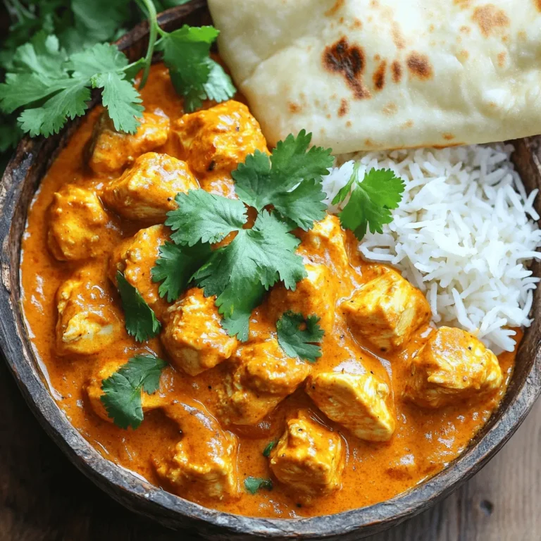 Für ein leckeres Hähnchen Tikka Masala benötigen Sie: - 500 g Hähnchenbrust, gewürfelt - 1 Tasse Naturjoghurt - 2 Esslöffel Zitronensaft - 1 große Zwiebel, fein gehackt - 1 Dose (400 g) zerdrückte Tomaten - 1 Tasse Kokosmilch - 2 Esslöffel Pflanzenöl - Salz nach Geschmack - Frischer Koriander, zum Garnieren Diese Zutaten machen das Gericht saftig und voll von Geschmack. Das Hähnchen ist die Hauptzutat und gibt dem Gericht seine Basis. Joghurt macht das Hähnchen zart und cremig. Die Gewürze sind der Schlüssel zu einem großartigen Tikka Masala. Diese Gewürze brauchen Sie: - 2 Teelöffel Garam Masala - 1 Teelöffel Kreuzkümmel, gemahlen - 1 Teelöffel Koriander, gemahlen - 1 Teelöffel Kurkuma, Pulver - 1 Teelöffel rote Chiliflocken - 1 Esslöffel Ingwer-Knoblauch-Paste Diese Gewürze geben dem Gericht seinen typischen indischen Geschmack. Die Marinade aus Joghurt und Gewürzen macht das Hähnchen besonders lecker. Lassen Sie das Hähnchen mindestens eine Stunde marinieren. So nehmen die Stücke den vollen Geschmack auf. Um Ihr Hähnchen Tikka Masala perfekt zu servieren, empfehle ich folgende Beilagen: - Fluffiger Basmati-Reis - Warmes Naan-Brot - Frischer Koriander zur Garnitur Diese Beilagen runden das Gericht ab und machen es zu einer kompletten Mahlzeit. Der Reis saugt die leckere Soße auf. Das Naan-Brot ist perfekt, um die Soße aufzusaugen. Genießen Sie Ihr Hähnchen Tikka Masala! Zuerst stelle ich die Marinade her. Ich gebe 1 Tasse Naturjoghurt in eine große Schüssel. Dann füge ich 2 Esslöffel Zitronensaft hinzu. Jetzt kommen 2 Teelöffel Garam Masala, 1 Teelöffel Kreuzkümmel, 1 Teelöffel Koriander und 1 Teelöffel Kurkuma dazu. Ich streue 1 Teelöffel rote Chiliflocken hinein. Zum Schluss gebe ich 1 Esslöffel Ingwer-Knoblauch-Paste hinzu. Ich vermenge alles gut. Jetzt nehme ich 500 g gewürfelte Hähnchenbrust. Ich lege die Hähnchenstücke in die Marinade. Ich stelle sicher, dass jedes Stück gut bedeckt ist. Dann decke ich die Schüssel ab und stelle sie für mindestens 1 Stunde in den Kühlschrank. Für die besten Ergebnisse mariniere ich über Nacht. Ich erhitze 2 Esslöffel Pflanzenöl in einer großen Pfanne bei mittlerer Hitze. Sobald das Öl heiß ist, füge ich 1 große, fein gehackte Zwiebel hinzu. Ich brate die Zwiebel an, bis sie goldbraun ist. Dann gebe ich das marinierte Hähnchen in die Pfanne. Ich brate es etwa 5-7 Minuten lang, bis es von allen Seiten gut gebräunt ist. Jetzt füge ich 1 Dose zerdrückte Tomaten und 1 Tasse Kokosmilch hinzu. Ich vermenge alles gut und bringe die Mischung zum Kochen. Sobald es kocht, reduziere ich die Hitze. Ich lasse die Mischung 15-20 Minuten köcheln. Dabei rühre ich gelegentlich um und füge nach Geschmack Salz hinzu. Ich achte darauf, dass das Hähnchen durchgegart ist und die Soße eingedickt ist. Sobald alles fertig ist, nehme ich die Pfanne vom Herd. Vor dem Servieren garniere ich mit frischem Koriander. Um den echten Geschmack von Hähnchen Tikka Masala zu erreichen, sind frische Gewürze wichtig. Verwenden Sie frischen Ingwer und Knoblauch für eine bessere Aromen. Marinieren Sie das Hähnchen mindestens eine Stunde, besser über Nacht. Das macht das Fleisch zart und geschmackvoll. Kokosmilch verleiht der Soße eine cremige Textur und mildert die Schärfe. Ein Spritzer Zitronensaft kurz vor dem Servieren bringt Frische. Ein häufiger Fehler ist, das Hähnchen zu kurz zu marinieren. Dadurch fehlen die Aromen. Achten Sie darauf, die Zwiebeln gut anzubraten. Sie sollen goldbraun sein, nicht verbrannt. Verwenden Sie auch die richtige Hitze. Zu hohe Hitze kann das Hähnchen austrocknen. Rühren Sie die Soße regelmäßig um. So bleibt sie gleichmäßig und dickt gut ein. Möchten Sie das Gericht milder? Reduzieren Sie die Chiliflocken. Für mehr Schärfe können Sie frische Chilis hinzufügen. Vegetarier können das Hähnchen durch Tofu oder Blumenkohl ersetzen. Nutzen Sie auch verschiedene Kräuter. Petersilie oder Minze sind tolle Alternativen zum Koriander. Experimentieren Sie mit den Gewürzen, um Ihren eigenen Geschmack zu finden. {{image_4}} Wenn Sie eine vegetarische Version von Hähnchen Tikka Masala machen möchten, probieren Sie Tofu oder Kichererbsen. Tofu nimmt die Marinade gut auf und hat eine tolle Textur. Kichererbsen sind nahrhaft und geben dem Gericht einen herzhaften Biss. Verwenden Sie die gleiche Marinade wie im Rezept. Kochen Sie die Zutaten dann wie beschrieben. Für eine glutenfreie Variante wählen Sie einfach glutenfreies Naan oder Reis als Beilage. Die Gewürze im Rezept sind normalerweise glutenfrei. Achten Sie nur darauf, dass die Kokosmilch und die Tomaten keine Zusatzstoffe enthalten, die Gluten enthalten könnten. Damit bleibt Ihr Gericht sicher und lecker. Wenn Sie es gerne scharf mögen, fügen Sie mehr rote Chiliflocken oder frische Chilis zur Marinade hinzu. Sie können auch eine Prise Cayennepfeffer für mehr Hitze verwenden. Für einen zusätzlichen Kick probieren Sie auch geräuchertes Paprika. Es gibt Ihrem Tikka Masala eine rauchige Note und eine intensive Farbe. Wenn du Reste von deinem Hähnchen Tikka Masala hast, bewahre sie in einem luftdichten Behälter auf. So bleiben die Aromen frisch. Lass das Gericht zuerst auf Raumtemperatur abkühlen. Danach kannst du es in den Kühlschrank stellen. Reste halten sich dort bis zu vier Tage. Möchtest du dein Hähnchen Tikka Masala für später aufbewahren? Das Einfrieren ist eine tolle Option. Fülle das abgekühlte Gericht in einen gefrierfesten Behälter. Achte darauf, etwas Platz zu lassen, da sich die Soße beim Gefrieren ausdehnt. So bleibt dein Gericht bis zu drei Monate frisch. Im Kühlschrank bleibt dein Hähnchen Tikka Masala bis zu vier Tage genießbar. Überprüfe vor dem Essen immer den Geruch und die Farbe. Wenn etwas nicht gut aussieht, schmeiß es lieber weg. Das schützt dich vor Magenproblemen. Das Hähnchen sollte mindestens 1 Stunde mariniert werden. Für den besten Geschmack marinieren Sie es über Nacht. So nehmen die Stücke die Aromen besser auf. Die Marinade aus Joghurt und Gewürzen macht das Fleisch auch zart. Wenn Sie wenig Zeit haben, sind 1 bis 2 Stunden auch okay. Als Beilage empfehle ich fluffigen Basmati-Reis oder warmes Naan-Brot. Diese Beilagen passen perfekt. Sie nehmen die Soße gut auf und ergänzen das Gericht. Auch ein frischer Salat oder Gemüse sind gute Optionen. Versuchen Sie auch, etwas Joghurt oder Chutney dazu zu reichen. Hähnchen Tikka Masala kann scharf sein, aber Sie können die Schärfe anpassen. Die rote Chiliflocken bestimmen das Schärfeniveau. Fügen Sie weniger oder gar keine hinzu, wenn Sie es mild mögen. Viele Menschen finden das Gericht angenehm würzig, nicht zu scharf. Hähnchen Tikka Masala ist ein schmackhaftes Gericht, das leicht zuzubereiten ist. Ich habe die Hauptzutaten, die Marinade, und passende Beilagen erklärt. Zudem gibt es Tipps für den echten Geschmack und um Fehler zu vermeiden. Sie können auch Variationen wie vegetarische und glutenfreie Optionen ausprobieren. Denken Sie daran, Reste richtig zu lagern oder einzufrieren. Mit diesen Informationen gelingt Ihnen das Gericht immer. Genuss und Freude sind garantiert!