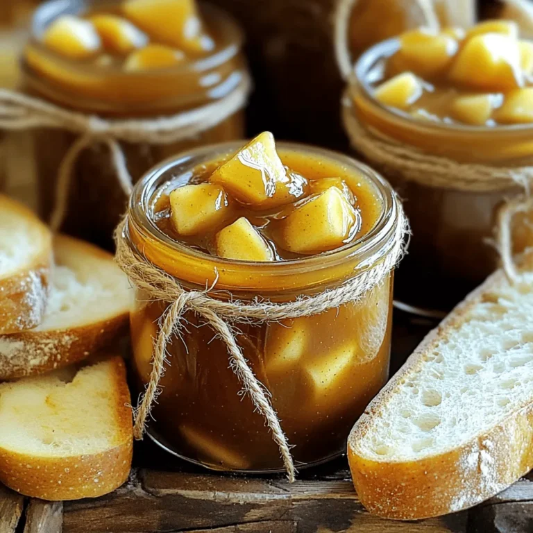 Für die perfekte Apfelbutter brauchst du einige einfache Hauptzutaten. Hier sind sie: - 6 mittelgroße Äpfel (wie Honeycrisp oder Granny Smith), geschält, entkernt und gewürfelt - 1 Tasse brauner Zucker - 1/2 Tasse weißer Zucker - 1/2 Tasse ungesalzene Butter, in Stücke geschnitten Diese Zutaten bilden die Basis für den köstlichen Geschmack der Apfelbutter. Jetzt kommen die Gewürze und der Zitronensaft ins Spiel. Sie verleihen der Apfelbutter den besonderen Kick. Du benötigst: - 1 Teelöffel gemahlener Zimt - 1/4 Teelöffel gemahlener Muskatnuss - 1/4 Teelöffel gemahlene Nelken - 1 Teelöffel Vanilleextrakt - 1 Teelöffel Zitronensaft - 1/2 Teelöffel Salz Diese Gewürze machen die Apfelbutter warm und einladend. Wenn du deine Apfelbutter noch besonderer machen möchtest, füge diese optionale Zutat hinzu: - 1/2 Tasse Schlagsahne zum Beträufeln Die Schlagsahne gibt einen schönen, süßen Abschluss und macht das Gericht noch schmackhafter. Zuerst, schäle die Äpfel. Ich empfehle Honeycrisp oder Granny Smith. Diese Sorten haben tollen Geschmack. Danach, entkerne die Äpfel und schneide sie in kleine Würfel. Nimm einen großen Slow Cooker und gib die gewürfelten Äpfel hinein. Füge dann die beiden Zuckerarten hinzu. Nutze eine Tasse braunen Zucker und eine halbe Tasse weißen Zucker. Schneide 1/2 Tasse ungesalzene Butter in Stücke und gib sie zu den Äpfeln. Streue einen Teelöffel Zimt, 1/4 Teelöffel Muskatnuss und 1/4 Teelöffel Nelken darüber. Das gibt der Mischung einen warmen, aromatischen Geschmack. Füge ebenfalls einen Teelöffel Vanilleextrakt, einen Teelöffel Zitronensaft und 1/2 Teelöffel Salz hinzu. Mische alles gut durch, damit die Zutaten gleichmäßig verteilt sind. Setze den Deckel auf den Slow Cooker und stelle ihn auf niedrige Stufe. Lass die Mischung 6 bis 8 Stunden kochen. Die Äpfel sind fertig, wenn sie sehr weich sind. Du solltest sie leicht zerkleinern können, wenn du umrührst. Ich empfehle, alle paar Stunden zu schauen, um sicherzustellen, dass alles gut kocht. Nach dem Kochen kommt der spaßige Teil! Nimm einen Stabmixer und püriere die Mischung direkt im Slow Cooker. Wenn du keinen Stabmixer hast, kannst du die Mischung auch in einem normalen Mixer pürieren. Achte darauf, die Mischung in kleinen Chargen zu pürieren, um ein Überlaufen zu vermeiden. Probiere die Apfelbutter und passe die Süße oder die Gewürze an. Wenn du mehr Süße möchtest, füge etwas Zucker hinzu. Wenn du mehr Gewürze magst, streue mehr Zimt oder Muskatnuss hinein. Möchtest du eine dickere Apfelbutter? Lass sie ohne Deckel für eine weitere Stunde auf niedriger Stufe kochen. Warte, bis die Apfelbutter abgekühlt ist, bevor du sie in Gläser abfüllst. Um die beste Apfelbutter zu machen, wähle frische Äpfel. Honeycrisp oder Granny Smith sind ideal. Diese Sorten bieten eine tolle Balance aus Süße und Säure. Achte darauf, sie gleichmäßig zu schneiden. Das hilft beim gleichmäßigen Kochen. Füge die Gewürze gleichmäßig über die Äpfel. So verteilt sich der Geschmack besser. Vergiss nicht, die Butter hinzuzufügen. Sie macht die Apfelbutter reichhaltig und cremig. Ein häufiger Fehler ist, die Äpfel nicht zu schälen oder zu entkernen. Das kann die Textur der Apfelbutter beeinträchtigen. Verwende zu viel oder zu wenig Zucker kann ebenfalls problematisch sein. Mache immer einen Geschmackstest, um sicherzustellen, dass die Süße stimmt. Lass die Apfelbutter nicht lange genug kochen. Sie braucht Zeit, um eine schöne Konsistenz zu erreichen. Außerdem solltest du den Slow Cooker nicht ohne Deckel laufen lassen, wenn du eine dickere Apfelbutter willst. Du kannst die Süße ganz einfach anpassen. Füge mehr braunen oder weißen Zucker hinzu, wenn du es süßer magst. Probiere auch Honig oder Ahornsirup aus. Diese Alternativen bringen einen neuen Geschmack. Die Gewürze sind ebenfalls anpassbar. Du kannst mehr Zimt oder sogar Ingwer hinzufügen. Experimentiere mit Vanille oder sogar einem Hauch von Chili für eine interessante Note. {{image_4}} Du kannst deiner Apfelbutter mehr Textur geben. Füge einfach eine halbe Tasse Nüsse oder Trockenfrüchte hinzu. Walnüsse oder Pekannüsse passen gut. Trockenfrüchte wie Rosinen oder Cranberries verleihen Süße. Achte darauf, sie erst in den letzten Stunden des Kochens hinzuzufügen. So bleiben sie knusprig und lecker. Die Wahl der Äpfel ist wichtig. Jede Sorte bringt ihren eigenen Geschmack mit. Honeycrisp ist süß und knackig. Granny Smith gibt eine saure Note. Misch verschiedene Sorten für mehr Tiefe. Du kannst auch saisonale Äpfel nutzen, um neue Geschmäcker zu entdecken. Probiere es aus und finde deine Lieblingskombination. Für einen besonderen Kick kannst du Ingwer hinzufügen. Ein Teelöffel frisch geriebener Ingwer bringt Wärme. Zitrusfrüchte wie Orange oder Zitrone geben frische Noten. Ein Spritzer Zitronensaft verstärkt auch die Aromen. Sei kreativ und finde heraus, was dir am besten gefällt. So wird deine Apfelbutter einzigartig und aufregend. Bewahre die Apfelbutter in einem kühlen, dunklen Ort. Ein Kühlschrank ist ideal. Du kannst kleine Gläser nutzen, um die Portionen zu teilen. Das macht die Verwendung einfach. Im Kühlschrank bleibt die Apfelbutter bis zu zwei Wochen frisch. Wenn du sie einfrierst, hält sie bis zu einem Jahr. Stelle sicher, dass du die Gläser gut verschließt. So bleibt die Frische erhalten. Sterilisiere die Gläser vor dem Abfüllen. Koche die Gläser und Deckel für fünf Minuten. Lass sie auf einem sauberen Küchentuch trocknen. So vermeidest du Bakterien und sorgst für längere Haltbarkeit. Selbstgemachte Apfelbutter hält sich im Kühlschrank etwa zwei bis drei Wochen. Achte darauf, sie in einem gut verschlossenen Glas zu lagern. Bei richtiger Lagerung bleibt der Geschmack frisch und lecker. Ja, du kannst die Apfelbutter einfrieren. Fülle sie in luftdichte Behälter oder Gefrierbeutel. Sie bleibt bis zu einem Jahr im Gefrierfach gut. Lass sie einfach über Nacht im Kühlschrank auftauen, bevor du sie verwendest. Um die Apfelbutter dicker zu machen, koche sie ohne Deckel für eine zusätzliche Stunde. Dadurch verdampft mehr Flüssigkeit. Du kannst auch einen Stabmixer verwenden und die Mischung länger pürieren, um eine cremigere Textur zu erreichen. Für Apfelbutter sind Äpfel wie Honeycrisp oder Granny Smith ideal. Sie haben den perfekten Mix aus Süße und Säure. Du kannst auch andere Sorten ausprobieren, um verschiedene Geschmäcker zu finden. In diesem Artikel haben wir die wichtigsten Zutaten für Apfelbutter betrachtet. Ich habe die Zubereitung im Slow Cooker erklärt und Tipps zur Anpassung gegeben. Ob du Nüsse oder Gewürze hinzufügst, bleibt dir überlassen. Für die richtige Lagerung ist es wichtig, sterilisierte Gläser zu verwenden. Selbstgemachte Apfelbutter ist einfach und macht Freude. Experimentiere mit verschiedenen Aromen, um deine perfekte Mischung zu finden. Du wirst deine Apfelbutter lieben.